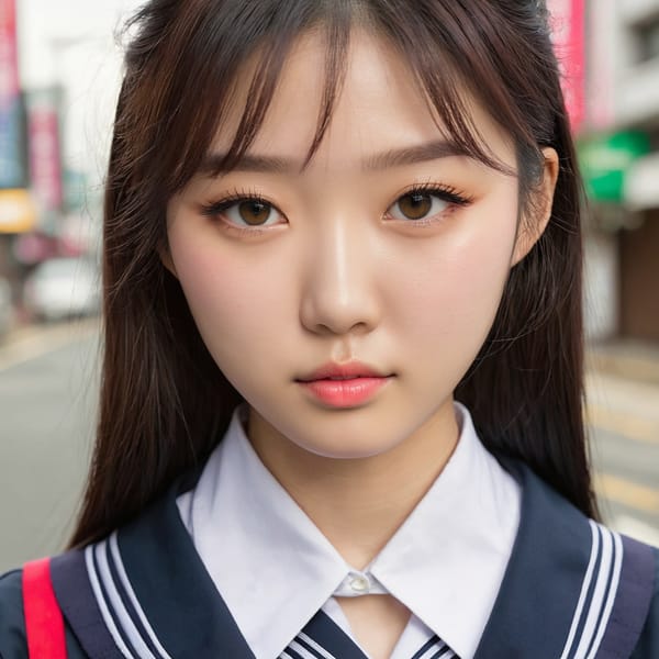 Tags: 21872187, SDXL
{"3": {"inputs": {"seed": 207042323588784, "steps": 32, "cfg": 7.89, "sampler_name": "dpmpp_2m", "scheduler": "karras", "denoise": 1.0, "model": ["27", 0], "positive": ["6", 0], "negative": ["7", 0], "latent_image": ["5", 0]}, "class_type": "KSampler"}, "4": {"inputs": {"ckpt_name": "juggernautxl.safetensors"}, "class_type": "CheckpointLoaderSimple"}, "5": {"inputs": {"width": 1024, "height": 1024, "batch_size": 1}, "class_type": "EmptyLatentImage"}, "6": {"inputs": {"text": "21 year old girl, (korean:1.07), (detailed face:1.05), (seductive facial expression:1.12), (double eyelids:1.08), (pale skin:1.10), (cute:1.01), (idol:1.07), (beautiful eyes:1.12), (seductive pose:1.04), (slim:0.95), (sexy lips:1.01), (blush:1.09), (eyelashes:1.01), (in a seductive pose:1.10), (large perky breasts:0.97), (cleavage:1.08), (thigh gap:1.09), (school uniform:1.02), choker, busy street, (film:1.06), (detailed skin:1.07), (soft lighting:1.03), (portra:1.03), (textured skin:1.03), (natural looking skin:1.06), (candid cinema:1.01), (RAW:1.07), (skin fuzz:1.01)", "clip": ["27", 1]}, "class_type": "CLIPTextEncode"}, "7": {"inputs": {"text": "(open mouth:1.10), (low resolution:1.10), (twisted:1.11), (bad hands:1.12), (worst quality:1.12), (distorted:1.09), (watermark:1.10)", "clip": ["27", 1]}, "class_type": "CLIPTextEncode"}, "8": {"inputs": {"samples": ["3", 0], "vae": ["4", 2]}, "class_type": "VAEDecode"}, "25": {"inputs": {"lora_name": "nudify_xl.safetensors", "strength_model": 0.28, "strength_clip": 0.04, "model": ["4", 0], "clip": ["4", 1]}, "class_type": "LoraLoader"}, "26": {"inputs": {"lora_name": "shirtlift_SDXL_v2.safetensors", "strength_model": 0.08, "strength_clip": 0.13, "model": ["25", 0], "clip": ["25", 1]}, "class_type": "LoraLoader"}, "27": {"inputs": {"lora_name": "PerfectEyesXL.safetensors", "strength_model": 0.13, "strength_clip": 0.08, "model": ["26", 0], "clip": ["26", 1]}, "class_type": "LoraLoader"}, "30": {"inputs": {"model_name": "4x_NMKD-Superscale-SP_178000_G.pth"}, "class_type": "UpscaleModelLoader"}, "31": {"inputs": {"upscale_model": ["30", 0], "image": ["8", 0]}, "class_type": "ImageUpscaleWithModel"}, "32": {"inputs": {"upscale_method": "lanczos", "scale_by": 0.5, "image": ["31", 0]}, "class_type": "ImageScaleBy"}, "33": {"inputs": {"pixels": ["32", 0], "vae": ["4", 2]}, "class_type": "VAEEncode"}, "34": {"inputs": {"seed": 207042323588784, "steps": 32, "cfg": 7.89, "sampler_name": "dpmpp_2m", "scheduler": "karras", "denoise": 0.3, "model": ["27", 0], "positive": ["6", 0], "negative": ["7", 0], "latent_image": ["33", 0]}, "class_type": "KSampler"}, "36": {"inputs": {"samples": ["34", 0], "vae": ["4", 2]}, "class_type": "VAEDecode"}, "39": {"inputs": {"filename_prefix": "comfyapi-1715915572256", "images": ["36", 0]}, "class_type": "SaveImage"}}