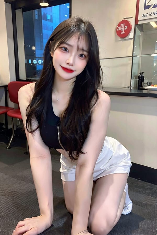 Tags: 21872187
<lora:mix4:0.51>, <lora:JapaneseDollLikeness_v15:0.68>, <lora:koreanDollLikeness:0.72>, <lora:taiwanDollLikeness_v20:0.39>, (russian:0.93), (waitress wearing uniform:1.10), restaurant, (on all fours:1.20), spreading ass cheeks, (from behind:0.93), <lora:fixStandingDoggyStyle:0.22>, backboob, <lora:Addams:0.21>, extremely detailed eyes, extremely detailed face, (photorealistic:1.01), sexy lips, seductive smile, eyelashes, pale skin, perky breasts, full body portrait, textured skin, 4K, best quality, sharp, hyper realistic, (long slim legs:0.95), (thigh gap:0.90), 1girl, (stunningly attractive:0.91)
Negative prompt: drawings, sketches, paintings, anime, fat, (worst quality:1.97)
Steps: 32, Sampler: DPM++ 2M Karras, CFG scale: 5.77, Seed: 2297148250, Size: 512x768, Model hash: fc2511737a, Model: chilloutmix_NiPrunedFp32Fix, Seed resize from: -1x-1, Denoising strength: 0.4, Version: v1.2.1, Hires upscale: 2.0, Hires steps: 64, Hires upscaler: ESRGAN_4x