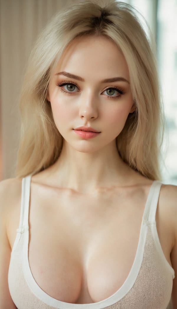 Tags: 21872187, SDXL
{"3": {"inputs": {"seed": 237083742367704, "steps": 32, "cfg": 6.65, "sampler_name": "dpmpp_2m", "scheduler": "karras", "denoise": 1.0, "model": ["27", 0], "positive": ["6", 0], "negative": ["7", 0], "latent_image": ["5", 0]}, "class_type": "KSampler"}, "4": {"inputs": {"ckpt_name": "juggernautxl.safetensors"}, "class_type": "CheckpointLoaderSimple"}, "5": {"inputs": {"width": 768, "height": 1344, "batch_size": 1}, "class_type": "EmptyLatentImage"}, "6": {"inputs": {"text": "28 year old girl, (russian:1.07), (slim:1.11), (temptress:0.97), (beautiful eyes:1.02), (sexy lips:1.12), (pale skin:1.01), (cute:1.09), (blush:0.98), (seductive pose:1.01), (seductive facial expression:1.03), (detailed face:1.03), (idol:1.06), (double eyelids:1.13), (eyelashes:1.11), (in a seductive pose:0.97), (large perky breasts:1.03), (cleavage:1.14), (thigh gap:1.03), (white tanktop:1.07), busy street, (skin fuzz:1.03), (soft lighting:1.04), (textured skin:1.01), (candid cinema:1.00), (detailed skin:1.02), (RAW:1.04), (portra:1.01), (natural looking skin:1.06), (film:1.06)", "clip": ["27", 1]}, "class_type": "CLIPTextEncode"}, "7": {"inputs": {"text": "(low resolution:1.08), (watermark:1.11), (twisted:1.11), (worst quality:1.12), (distorted:1.07), (bad hands:1.06), (open mouth:1.06)", "clip": ["27", 1]}, "class_type": "CLIPTextEncode"}, "8": {"inputs": {"samples": ["3", 0], "vae": ["4", 2]}, "class_type": "VAEDecode"}, "25": {"inputs": {"lora_name": "nudify_xl.safetensors", "strength_model": 0.24, "strength_clip": 0.05, "model": ["4", 0], "clip": ["4", 1]}, "class_type": "LoraLoader"}, "26": {"inputs": {"lora_name": "shirtlift_SDXL_v2.safetensors", "strength_model": 0.08, "strength_clip": 0.06, "model": ["25", 0], "clip": ["25", 1]}, "class_type": "LoraLoader"}, "27": {"inputs": {"lora_name": "PerfectEyesXL.safetensors", "strength_model": 0.11, "strength_clip": 0.19, "model": ["26", 0], "clip": ["26", 1]}, "class_type": "LoraLoader"}, "30": {"inputs": {"model_name": "4x_NMKD-Superscale-SP_178000_G.pth"}, "class_type": "UpscaleModelLoader"}, "31": {"inputs": {"upscale_model": ["30", 0], "image": ["8", 0]}, "class_type": "ImageUpscaleWithModel"}, "32": {"inputs": {"upscale_method": "lanczos", "scale_by": 0.5, "image": ["31", 0]}, "class_type": "ImageScaleBy"}, "33": {"inputs": {"pixels": ["32", 0], "vae": ["4", 2]}, "class_type": "VAEEncode"}, "34": {"inputs": {"seed": 237083742367704, "steps": 32, "cfg": 6.65, "sampler_name": "dpmpp_2m", "scheduler": "karras", "denoise": 0.3, "model": ["27", 0], "positive": ["6", 0], "negative": ["7", 0], "latent_image": ["33", 0]}, "class_type": "KSampler"}, "36": {"inputs": {"samples": ["34", 0], "vae": ["4", 2]}, "class_type": "VAEDecode"}, "39": {"inputs": {"filename_prefix": "comfyapi-1724624901230", "images": ["36", 0]}, "class_type": "SaveImage"}}