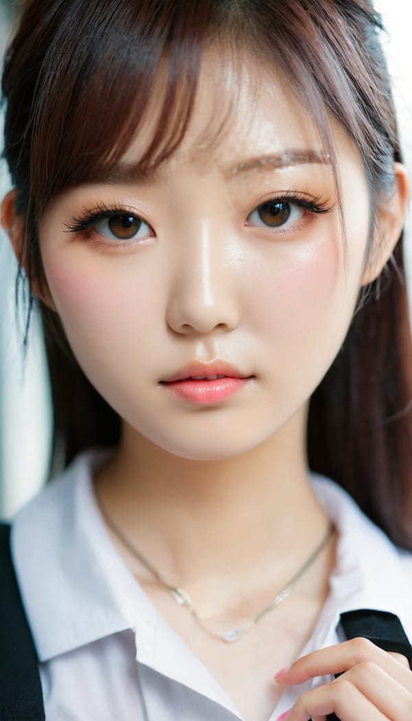 Tags: 21872187, SDXL
{"3": {"inputs": {"seed": 779007414048701, "steps": 64, "cfg": 7.06, "sampler_name": "dpmpp_2m", "scheduler": "karras", "denoise": 1.0, "model": ["27", 0], "positive": ["6", 0], "negative": ["7", 0], "latent_image": ["5", 0]}, "class_type": "KSampler"}, "4": {"inputs": {"ckpt_name": "juggernautxl.safetensors"}, "class_type": "CheckpointLoaderSimple"}, "5": {"inputs": {"width": 768, "height": 1344, "batch_size": 1}, "class_type": "EmptyLatentImage"}, "6": {"inputs": {"text": "25 year old girl, (korean:1.12), (taiwanese:1.12), (cute:1.03), (idol:1.13), (temptress:0.95), (sexy lips:0.97), (pale skin:0.97), (seductive pose:0.98), (seductive facial expression:0.96), (double eyelids:1.13), (eyelashes:1.14), (beautiful eyes:0.95), (detailed face:1.06), (slim:1.07), (blush:0.95), (in a seductive pose:1.00), (large perky breasts:0.98), (cleavage:1.03), (thigh gap:1.11), (school uniform:1.08), choker, busy street, (natural looking skin:1.01), (candid cinema:1.01), (soft lighting:1.00), (textured skin:1.01), (skin fuzz:1.08), (portra:1.07), (film:1.06), (detailed skin:1.04), (RAW:1.01)", "clip": ["27", 1]}, "class_type": "CLIPTextEncode"}, "7": {"inputs": {"text": "(watermark:1.09), (bad hands:1.12), (worst quality:1.11), (open mouth:1.12), (twisted:1.12), (low resolution:1.07), (distorted:1.06)", "clip": ["27", 1]}, "class_type": "CLIPTextEncode"}, "8": {"inputs": {"samples": ["3", 0], "vae": ["4", 2]}, "class_type": "VAEDecode"}, "25": {"inputs": {"lora_name": "nudify_xl.safetensors", "strength_model": 0.16, "strength_clip": 0.04, "model": ["4", 0], "clip": ["4", 1]}, "class_type": "LoraLoader"}, "26": {"inputs": {"lora_name": "shirtlift_SDXL_v2.safetensors", "strength_model": 0.15, "strength_clip": 0.17, "model": ["25", 0], "clip": ["25", 1]}, "class_type": "LoraLoader"}, "27": {"inputs": {"lora_name": "PerfectEyesXL.safetensors", "strength_model": 0.12, "strength_clip": 0.16, "model": ["26", 0], "clip": ["26", 1]}, "class_type": "LoraLoader"}, "30": {"inputs": {"model_name": "4x_NMKD-Superscale-SP_178000_G.pth"}, "class_type": "UpscaleModelLoader"}, "31": {"inputs": {"upscale_model": ["30", 0], "image": ["8", 0]}, "class_type": "ImageUpscaleWithModel"}, "32": {"inputs": {"upscale_method": "lanczos", "scale_by": 0.5, "image": ["31", 0]}, "class_type": "ImageScaleBy"}, "33": {"inputs": {"pixels": ["32", 0], "vae": ["4", 2]}, "class_type": "VAEEncode"}, "34": {"inputs": {"seed": 779007414048701, "steps": 64, "cfg": 7.06, "sampler_name": "dpmpp_2m", "scheduler": "karras", "denoise": 0.3, "model": ["27", 0], "positive": ["6", 0], "negative": ["7", 0], "latent_image": ["33", 0]}, "class_type": "KSampler"}, "36": {"inputs": {"samples": ["34", 0], "vae": ["4", 2]}, "class_type": "VAEDecode"}, "39": {"inputs": {"filename_prefix": "comfyapi-1714212878827", "images": ["36", 0]}, "class_type": "SaveImage"}}