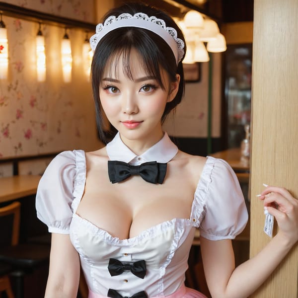 Tags: 21872187, SDXL
{"3": {"inputs": {"seed": 550400034279930, "steps": 64, "cfg": 7.83, "sampler_name": "dpmpp_2m", "scheduler": "karras", "denoise": 1.0, "model": ["27", 0], "positive": ["6", 0], "negative": ["7", 0], "latent_image": ["5", 0]}, "class_type": "KSampler"}, "4": {"inputs": {"ckpt_name": "juggernautxl.safetensors"}, "class_type": "CheckpointLoaderSimple"}, "5": {"inputs": {"width": 1024, "height": 1024, "batch_size": 1}, "class_type": "EmptyLatentImage"}, "6": {"inputs": {"text": "28 year old girl, (ukrainian:1.11), (chinese:0.99), (cute:1.03), (beautiful eyes:1.14), (detailed face:0.95), (idol:1.06), (temptress:1.10), (blush:1.01), (seductive facial expression:1.06), (sexy lips:1.05), (double eyelids:1.08), (seductive pose:1.10), (pale skin:1.14), (slim:1.11), (eyelashes:1.00), (perky ass:1.02), (exposed ass:1.02), (looking back:0.96), (sexy ass:0.95), (thigh gap:1.10), in a (skimpy maid costume:1.03) working at a maid cafe, choker, bowtie, headband, pleated skirt, (film:1.04), (RAW:1.09), (soft lighting:1.06), (natural looking skin:1.03), (skin fuzz:1.04), (detailed skin:1.08), (candid cinema:1.09), (portra:1.07), (textured skin:1.00)", "clip": ["27", 1]}, "class_type": "CLIPTextEncode"}, "7": {"inputs": {"text": "(twisted:1.09), (low resolution:1.09), (open mouth:1.07), (bad hands:1.05), (watermark:1.12), (distorted:1.05), (worst quality:1.11)", "clip": ["27", 1]}, "class_type": "CLIPTextEncode"}, "8": {"inputs": {"samples": ["3", 0], "vae": ["4", 2]}, "class_type": "VAEDecode"}, "25": {"inputs": {"lora_name": "nudify_xl.safetensors", "strength_model": 0.09, "strength_clip": 0.01, "model": ["4", 0], "clip": ["4", 1]}, "class_type": "LoraLoader"}, "26": {"inputs": {"lora_name": "shirtlift_SDXL_v2.safetensors", "strength_model": 0.14, "strength_clip": 0.0, "model": ["25", 0], "clip": ["25", 1]}, "class_type": "LoraLoader"}, "27": {"inputs": {"lora_name": "PerfectEyesXL.safetensors", "strength_model": 0.06, "strength_clip": 0.04, "model": ["26", 0], "clip": ["26", 1]}, "class_type": "LoraLoader"}, "30": {"inputs": {"model_name": "4x_NMKD-Superscale-SP_178000_G.pth"}, "class_type": "UpscaleModelLoader"}, "31": {"inputs": {"upscale_model": ["30", 0], "image": ["8", 0]}, "class_type": "ImageUpscaleWithModel"}, "32": {"inputs": {"upscale_method": "lanczos", "scale_by": 0.5, "image": ["31", 0]}, "class_type": "ImageScaleBy"}, "33": {"inputs": {"pixels": ["32", 0], "vae": ["4", 2]}, "class_type": "VAEEncode"}, "34": {"inputs": {"seed": 550400034279930, "steps": 64, "cfg": 7.83, "sampler_name": "dpmpp_2m", "scheduler": "karras", "denoise": 0.3, "model": ["27", 0], "positive": ["6", 0], "negative": ["7", 0], "latent_image": ["33", 0]}, "class_type": "KSampler"}, "36": {"inputs": {"samples": ["34", 0], "vae": ["4", 2]}, "class_type": "VAEDecode"}, "39": {"inputs": {"filename_prefix": "comfyapi-1732602207593", "images": ["36", 0]}, "class_type": "SaveImage"}}