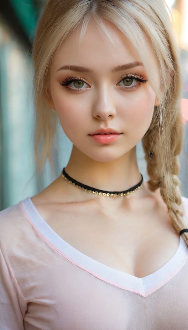 Tags: 21872187, SDXL
{"3": {"inputs": {"seed": 112514672489555, "steps": 32, "cfg": 6.27, "sampler_name": "dpmpp_2m", "scheduler": "karras", "denoise": 1.0, "model": ["27", 0], "positive": ["6", 0], "negative": ["7", 0], "latent_image": ["5", 0]}, "class_type": "KSampler"}, "4": {"inputs": {"ckpt_name": "juggernautxl.safetensors"}, "class_type": "CheckpointLoaderSimple"}, "5": {"inputs": {"width": 768, "height": 1344, "batch_size": 1}, "class_type": "EmptyLatentImage"}, "6": {"inputs": {"text": "23 year old girl, (russian:1.08), (ukrainian:0.99), (slim:1.01), (detailed face:0.95), (blush:1.01), (seductive facial expression:1.10), (double eyelids:1.10), (eyelashes:0.96), (seductive pose:1.07), (idol:0.97), (temptress:0.97), (beautiful eyes:1.01), (sexy lips:1.01), (cute:1.11), (pale skin:1.03), (in a seductive pose:0.98), (large perky breasts:1.08), (cleavage:1.07), (thigh gap:1.04), (school uniform:0.99), choker, busy street, (soft lighting:1.03), (skin fuzz:1.04), (textured skin:1.00), (RAW:1.06), (detailed skin:1.05), (portra:1.06), (candid cinema:1.02), (film:1.04), (natural looking skin:1.00)", "clip": ["27", 1]}, "class_type": "CLIPTextEncode"}, "7": {"inputs": {"text": "(distorted:1.11), (twisted:1.06), (watermark:1.12), (worst quality:1.07), (open mouth:1.14), (bad hands:1.06), (low resolution:1.11)", "clip": ["27", 1]}, "class_type": "CLIPTextEncode"}, "8": {"inputs": {"samples": ["3", 0], "vae": ["4", 2]}, "class_type": "VAEDecode"}, "25": {"inputs": {"lora_name": "nudify_xl.safetensors", "strength_model": 0.18, "strength_clip": 0.11, "model": ["4", 0], "clip": ["4", 1]}, "class_type": "LoraLoader"}, "26": {"inputs": {"lora_name": "shirtlift_SDXL_v2.safetensors", "strength_model": 0.12, "strength_clip": 0.12, "model": ["25", 0], "clip": ["25", 1]}, "class_type": "LoraLoader"}, "27": {"inputs": {"lora_name": "PerfectEyesXL.safetensors", "strength_model": 0.18, "strength_clip": 0.0, "model": ["26", 0], "clip": ["26", 1]}, "class_type": "LoraLoader"}, "30": {"inputs": {"model_name": "4x_NMKD-Superscale-SP_178000_G.pth"}, "class_type": "UpscaleModelLoader"}, "31": {"inputs": {"upscale_model": ["30", 0], "image": ["8", 0]}, "class_type": "ImageUpscaleWithModel"}, "32": {"inputs": {"upscale_method": "lanczos", "scale_by": 0.5, "image": ["31", 0]}, "class_type": "ImageScaleBy"}, "33": {"inputs": {"pixels": ["32", 0], "vae": ["4", 2]}, "class_type": "VAEEncode"}, "34": {"inputs": {"seed": 112514672489555, "steps": 32, "cfg": 6.27, "sampler_name": "dpmpp_2m", "scheduler": "karras", "denoise": 0.3, "model": ["27", 0], "positive": ["6", 0], "negative": ["7", 0], "latent_image": ["33", 0]}, "class_type": "KSampler"}, "36": {"inputs": {"samples": ["34", 0], "vae": ["4", 2]}, "class_type": "VAEDecode"}, "39": {"inputs": {"filename_prefix": "comfyapi-1731202015417", "images": ["36", 0]}, "class_type": "SaveImage"}}