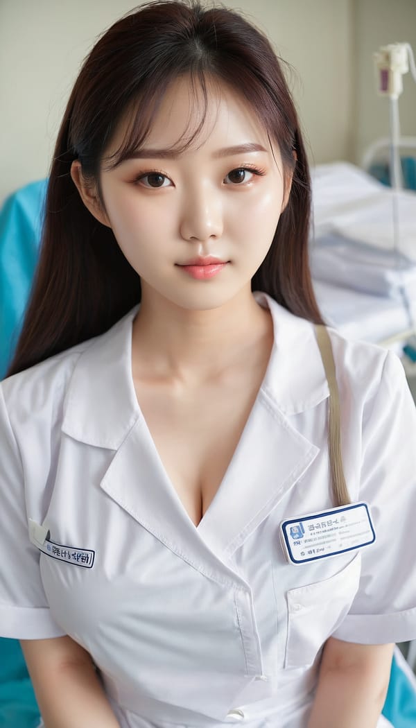 Tags: 21872187, SDXL
{"3": {"inputs": {"seed": 457867347284028, "steps": 64, "cfg": 7.69, "sampler_name": "dpmpp_2m", "scheduler": "karras", "denoise": 1.0, "model": ["27", 0], "positive": ["6", 0], "negative": ["7", 0], "latent_image": ["5", 0]}, "class_type": "KSampler"}, "4": {"inputs": {"ckpt_name": "juggernautxl.safetensors"}, "class_type": "CheckpointLoaderSimple"}, "5": {"inputs": {"width": 768, "height": 1344, "batch_size": 1}, "class_type": "EmptyLatentImage"}, "6": {"inputs": {"text": "24 year old girl, (korean:0.97), (idol:1.11), (sexy lips:0.98), (double eyelids:1.14), (seductive facial expression:1.01), (eyelashes:1.08), (detailed face:1.04), (slim:0.97), (beautiful eyes:0.97), (pale skin:1.00), (blush:1.07), (seductive pose:1.01), (temptress:1.06), (cute:0.97), (on all fours:0.96), (spreading ass cheeks:1.08), (from behind:1.01), (backboob:1.00), (nurse in uniform:1.07) working in a hospital ward, (natural looking skin:1.07), (soft lighting:1.00), (detailed skin:1.07), (film:1.03), (candid cinema:1.07), (textured skin:1.00), (RAW:1.06), (skin fuzz:1.05)", "clip": ["27", 1]}, "class_type": "CLIPTextEncode"}, "7": {"inputs": {"text": "(twisted:1.06), (open mouth:1.13), (worst quality:1.08), (distorted:1.07), (low resolution:1.12), (watermark:1.07), (bad hands:1.05)", "clip": ["27", 1]}, "class_type": "CLIPTextEncode"}, "8": {"inputs": {"samples": ["3", 0], "vae": ["4", 2]}, "class_type": "VAEDecode"}, "25": {"inputs": {"lora_name": "nudify_xl.safetensors", "strength_model": 0.2, "strength_clip": 0.25, "model": ["4", 0], "clip": ["4", 1]}, "class_type": "LoraLoader"}, "26": {"inputs": {"lora_name": "shirtlift_SDXL_v2.safetensors", "strength_model": 0.16, "strength_clip": 0.0, "model": ["25", 0], "clip": ["25", 1]}, "class_type": "LoraLoader"}, "27": {"inputs": {"lora_name": "PerfectEyesXL.safetensors", "strength_model": 0.01, "strength_clip": 0.06, "model": ["26", 0], "clip": ["26", 1]}, "class_type": "LoraLoader"}, "30": {"inputs": {"model_name": "4x_NMKD-Superscale-SP_178000_G.pth"}, "class_type": "UpscaleModelLoader"}, "31": {"inputs": {"upscale_model": ["30", 0], "image": ["8", 0]}, "class_type": "ImageUpscaleWithModel"}, "32": {"inputs": {"upscale_method": "lanczos", "scale_by": 0.5, "image": ["31", 0]}, "class_type": "ImageScaleBy"}, "33": {"inputs": {"pixels": ["32", 0], "vae": ["4", 2]}, "class_type": "VAEEncode"}, "34": {"inputs": {"seed": 457867347284028, "steps": 64, "cfg": 7.69, "sampler_name": "dpmpp_2m", "scheduler": "karras", "denoise": 0.3, "model": ["27", 0], "positive": ["6", 0], "negative": ["7", 0], "latent_image": ["33", 0]}, "class_type": "KSampler"}, "36": {"inputs": {"samples": ["34", 0], "vae": ["4", 2]}, "class_type": "VAEDecode"}, "39": {"inputs": {"filename_prefix": "comfyapi-1726946723014", "images": ["36", 0]}, "class_type": "SaveImage"}}