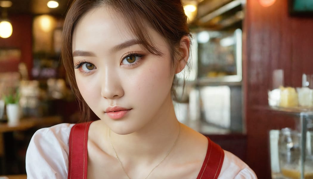 Tags: 21872187, SDXL
{"3": {"inputs": {"seed": 583456584005576, "steps": 32, "cfg": 5.08, "sampler_name": "dpmpp_2m", "scheduler": "karras", "denoise": 1.0, "model": ["27", 0], "positive": ["6", 0], "negative": ["7", 0], "latent_image": ["5", 0]}, "class_type": "KSampler"}, "4": {"inputs": {"ckpt_name": "juggernautxl.safetensors"}, "class_type": "CheckpointLoaderSimple"}, "5": {"inputs": {"width": 1344, "height": 768, "batch_size": 1}, "class_type": "EmptyLatentImage"}, "6": {"inputs": {"text": "20 year old girl, (korean:1.01), (irish:1.00), (ukrainian:1.11), (blush:1.04), (beautiful eyes:1.13), (seductive facial expression:1.13), (idol:1.04), (sexy lips:1.00), (slim:1.02), (cute:1.05), (pale skin:0.96), (seductive pose:1.03), (detailed face:1.07), (eyelashes:1.05), (double eyelids:1.11), (in a seductive pose:0.98), (large perky breasts:1.13), (cleavage:1.03), (thigh gap:1.12), (a waitress in uniform:0.98) working at a restaurant, (candid cinema:1.01), (detailed skin:1.01), (RAW:1.05), (skin fuzz:1.02), (film:1.07), (portra:1.00), (natural looking skin:1.09), (textured skin:1.04), (soft lighting:1.09)", "clip": ["27", 1]}, "class_type": "CLIPTextEncode"}, "7": {"inputs": {"text": "(worst quality:1.05), (bad hands:1.08), (twisted:1.14), (low resolution:1.09), (watermark:1.06), (distorted:1.10), (open mouth:1.12)", "clip": ["27", 1]}, "class_type": "CLIPTextEncode"}, "8": {"inputs": {"samples": ["3", 0], "vae": ["4", 2]}, "class_type": "VAEDecode"}, "25": {"inputs": {"lora_name": "nudify_xl.safetensors", "strength_model": 0.39, "strength_clip": 0.26, "model": ["4", 0], "clip": ["4", 1]}, "class_type": "LoraLoader"}, "26": {"inputs": {"lora_name": "shirtlift_SDXL_v2.safetensors", "strength_model": 0.0, "strength_clip": 0.06, "model": ["25", 0], "clip": ["25", 1]}, "class_type": "LoraLoader"}, "27": {"inputs": {"lora_name": "PerfectEyesXL.safetensors", "strength_model": 0.19, "strength_clip": 0.18, "model": ["26", 0], "clip": ["26", 1]}, "class_type": "LoraLoader"}, "30": {"inputs": {"model_name": "4x_NMKD-Superscale-SP_178000_G.pth"}, "class_type": "UpscaleModelLoader"}, "31": {"inputs": {"upscale_model": ["30", 0], "image": ["8", 0]}, "class_type": "ImageUpscaleWithModel"}, "32": {"inputs": {"upscale_method": "lanczos", "scale_by": 0.5, "image": ["31", 0]}, "class_type": "ImageScaleBy"}, "33": {"inputs": {"pixels": ["32", 0], "vae": ["4", 2]}, "class_type": "VAEEncode"}, "34": {"inputs": {"seed": 583456584005576, "steps": 32, "cfg": 5.08, "sampler_name": "dpmpp_2m", "scheduler": "karras", "denoise": 0.3, "model": ["27", 0], "positive": ["6", 0], "negative": ["7", 0], "latent_image": ["33", 0]}, "class_type": "KSampler"}, "36": {"inputs": {"samples": ["34", 0], "vae": ["4", 2]}, "class_type": "VAEDecode"}, "39": {"inputs": {"filename_prefix": "comfyapi-1714004643935", "images": ["36", 0]}, "class_type": "SaveImage"}}