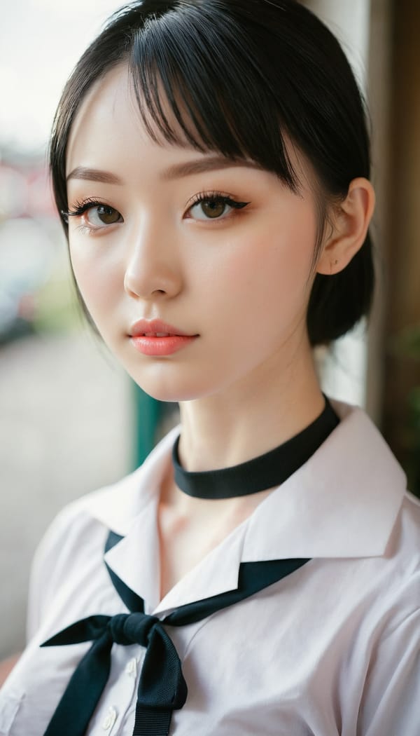 Tags: 21872187, SDXL
{"3": {"inputs": {"seed": 718862097526230, "steps": 64, "cfg": 7.83, "sampler_name": "dpmpp_2m", "scheduler": "karras", "denoise": 1.0, "model": ["27", 0], "positive": ["6", 0], "negative": ["7", 0], "latent_image": ["5", 0]}, "class_type": "KSampler"}, "4": {"inputs": {"ckpt_name": "juggernautxl.safetensors"}, "class_type": "CheckpointLoaderSimple"}, "5": {"inputs": {"width": 768, "height": 1344, "batch_size": 1}, "class_type": "EmptyLatentImage"}, "6": {"inputs": {"text": "28 year old girl, (detailed face:1.04), (double eyelids:1.10), (temptress:1.00), (sexy lips:1.02), (pale skin:1.13), (slim:1.11), (blush:1.03), (idol:1.01), (eyelashes:1.13), (cute:0.95), (beautiful eyes:1.04), (seductive pose:1.00), (in a seductive pose:1.12), (large perky breasts:1.14), (cleavage:1.04), (thigh gap:1.04), (school uniform:1.14), choker, busy street, (natural looking skin:1.06), (detailed skin:1.00), (candid cinema:1.02), (soft lighting:1.08), (RAW:1.05), (film:1.03), (textured skin:1.09), (portra:1.08), (skin fuzz:1.09)", "clip": ["27", 1]}, "class_type": "CLIPTextEncode"}, "7": {"inputs": {"text": "(watermark:1.11), (worst quality:1.11), (twisted:1.13), (distorted:1.14), (open mouth:1.09), (bad hands:1.07), (low resolution:1.06)", "clip": ["27", 1]}, "class_type": "CLIPTextEncode"}, "8": {"inputs": {"samples": ["3", 0], "vae": ["4", 2]}, "class_type": "VAEDecode"}, "25": {"inputs": {"lora_name": "nudify_xl.safetensors", "strength_model": 0.08, "strength_clip": 0.28, "model": ["4", 0], "clip": ["4", 1]}, "class_type": "LoraLoader"}, "26": {"inputs": {"lora_name": "shirtlift_SDXL_v2.safetensors", "strength_model": 0.16, "strength_clip": 0.03, "model": ["25", 0], "clip": ["25", 1]}, "class_type": "LoraLoader"}, "27": {"inputs": {"lora_name": "PerfectEyesXL.safetensors", "strength_model": 0.02, "strength_clip": 0.05, "model": ["26", 0], "clip": ["26", 1]}, "class_type": "LoraLoader"}, "30": {"inputs": {"model_name": "4x_NMKD-Superscale-SP_178000_G.pth"}, "class_type": "UpscaleModelLoader"}, "31": {"inputs": {"upscale_model": ["30", 0], "image": ["8", 0]}, "class_type": "ImageUpscaleWithModel"}, "32": {"inputs": {"upscale_method": "lanczos", "scale_by": 0.5, "image": ["31", 0]}, "class_type": "ImageScaleBy"}, "33": {"inputs": {"pixels": ["32", 0], "vae": ["4", 2]}, "class_type": "VAEEncode"}, "34": {"inputs": {"seed": 718862097526230, "steps": 64, "cfg": 7.83, "sampler_name": "dpmpp_2m", "scheduler": "karras", "denoise": 0.3, "model": ["27", 0], "positive": ["6", 0], "negative": ["7", 0], "latent_image": ["33", 0]}, "class_type": "KSampler"}, "36": {"inputs": {"samples": ["34", 0], "vae": ["4", 2]}, "class_type": "VAEDecode"}, "39": {"inputs": {"filename_prefix": "comfyapi-1716063835615", "images": ["36", 0]}, "class_type": "SaveImage"}}