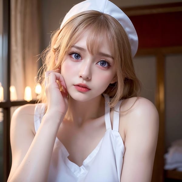 Tags: 21872187
<lora:mix4:0.44>, <lora:JapaneseDollLikeness_v15:0.44>, (russian:1.07), (ukrainian:1.10), (nurse outfit:1.04), hospital ward, <lora:skirtlift-v4:0.83 <lora:Addams:0.27>, extremely detailed eyes, extremely detailed face, cute, (photorealistic:1.10), sexy lips, double eyelids, pale skin, perky breasts, textured skin, 4K, sharp, (long slim legs:0.95), blush, delicate and beautiful girl, (dramatic:0.97)
Negative prompt: sketches, paintings, black and white, (worst quality:2.02)
Steps: 32, Sampler: DPM++ 2M Karras, CFG scale: 6.76, Seed: 2605620102, Size: 512x512, Model hash: fc2511737a, Model: chilloutmix_NiPrunedFp32Fix, Seed resize from: -1x-1, Denoising strength: 0.4, Version: v1.2.1, Hires upscale: 2.0, Hires steps: 16, Hires upscaler: ESRGAN_4x