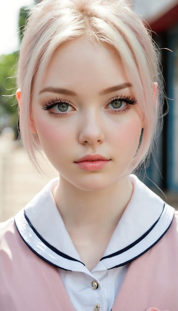 Tags: 21872187, SDXL
{"3": {"inputs": {"seed": 590981073066369, "steps": 32, "cfg": 7.23, "sampler_name": "dpmpp_2m", "scheduler": "karras", "denoise": 1.0, "model": ["27", 0], "positive": ["6", 0], "negative": ["7", 0], "latent_image": ["5", 0]}, "class_type": "KSampler"}, "4": {"inputs": {"ckpt_name": "juggernautxl.safetensors"}, "class_type": "CheckpointLoaderSimple"}, "5": {"inputs": {"width": 768, "height": 1344, "batch_size": 1}, "class_type": "EmptyLatentImage"}, "6": {"inputs": {"text": "26 year old girl, (pale skin:1.11), (cute:1.05), (blush:1.10), (detailed face:1.14), (eyelashes:1.09), (seductive pose:0.96), (temptress:1.03), (beautiful eyes:0.95), (sexy lips:1.09), (double eyelids:0.98), (seductive facial expression:1.06), (in a seductive pose:1.02), (large perky breasts:1.07), (cleavage:0.97), (thigh gap:1.08), (school uniform:1.11), choker, busy street, (natural looking skin:1.01), (textured skin:1.06), (soft lighting:1.08), (detailed skin:1.04), (portra:1.06), (RAW:1.01), (candid cinema:1.06), (film:1.03), (skin fuzz:1.05)", "clip": ["27", 1]}, "class_type": "CLIPTextEncode"}, "7": {"inputs": {"text": "(low resolution:1.05), (bad hands:1.11), (twisted:1.06), (worst quality:1.06), (distorted:1.14), (open mouth:1.07), (watermark:1.12)", "clip": ["27", 1]}, "class_type": "CLIPTextEncode"}, "8": {"inputs": {"samples": ["3", 0], "vae": ["4", 2]}, "class_type": "VAEDecode"}, "25": {"inputs": {"lora_name": "nudify_xl.safetensors", "strength_model": 0.15, "strength_clip": 0.23, "model": ["4", 0], "clip": ["4", 1]}, "class_type": "LoraLoader"}, "26": {"inputs": {"lora_name": "shirtlift_SDXL_v2.safetensors", "strength_model": 0.0, "strength_clip": 0.09, "model": ["25", 0], "clip": ["25", 1]}, "class_type": "LoraLoader"}, "27": {"inputs": {"lora_name": "PerfectEyesXL.safetensors", "strength_model": 0.18, "strength_clip": 0.14, "model": ["26", 0], "clip": ["26", 1]}, "class_type": "LoraLoader"}, "30": {"inputs": {"model_name": "4x_NMKD-Superscale-SP_178000_G.pth"}, "class_type": "UpscaleModelLoader"}, "31": {"inputs": {"upscale_model": ["30", 0], "image": ["8", 0]}, "class_type": "ImageUpscaleWithModel"}, "32": {"inputs": {"upscale_method": "lanczos", "scale_by": 0.5, "image": ["31", 0]}, "class_type": "ImageScaleBy"}, "33": {"inputs": {"pixels": ["32", 0], "vae": ["4", 2]}, "class_type": "VAEEncode"}, "34": {"inputs": {"seed": 590981073066369, "steps": 32, "cfg": 7.23, "sampler_name": "dpmpp_2m", "scheduler": "karras", "denoise": 0.3, "model": ["27", 0], "positive": ["6", 0], "negative": ["7", 0], "latent_image": ["33", 0]}, "class_type": "KSampler"}, "36": {"inputs": {"samples": ["34", 0], "vae": ["4", 2]}, "class_type": "VAEDecode"}, "39": {"inputs": {"filename_prefix": "comfyapi-1735621442087", "images": ["36", 0]}, "class_type": "SaveImage"}}