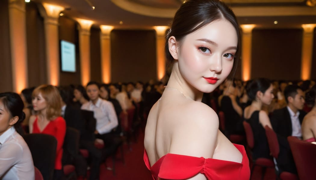 Tags: 21872187, SDXL
{"3": {"inputs": {"seed": 254475530730853, "steps": 32, "cfg": 7.99, "sampler_name": "dpmpp_2m", "scheduler": "karras", "denoise": 1.0, "model": ["27", 0], "positive": ["6", 0], "negative": ["7", 0], "latent_image": ["5", 0]}, "class_type": "KSampler"}, "4": {"inputs": {"ckpt_name": "juggernautXL_v8Rundiffusion.safetensors"}, "class_type": "CheckpointLoaderSimple"}, "5": {"inputs": {"width": 1344, "height": 768, "batch_size": 1}, "class_type": "EmptyLatentImage"}, "6": {"inputs": {"text": "22 year old girl, (ukrainian:1.08), (japanese:0.95), (russian:1.06), (eyelashes:1.02), (seductive facial expression:1.00), (double eyelids:1.08), (pale skin:1.04), (cute:0.97), (sexy lips:1.03), (idol:0.98), (slim:0.98), (temptress:0.96), (blush:1.12), (beautiful eyes:0.95), (seductive pose:1.09), (perky ass:1.00), (exposed ass:1.01), (looking back:1.04), (sexy ass:1.13), (thigh gap:0.95), (wearing a low-cut red dress:0.95) at a ballroom, (candid cinema:1.09), (textured skin:1.00), (detailed skin:1.01), (skin fuzz:1.01), (natural looking skin:1.07), (RAW:1.00), (portra:1.05), (film:1.04), (soft lighting:1.06)", "clip": ["27", 1]}, "class_type": "CLIPTextEncode"}, "7": {"inputs": {"text": "(worst quality:1.07), (open mouth:1.06), (twisted:1.08), (low resolution:1.10), (watermark:1.07), (distorted:1.05), (bad hands:1.05)", "clip": ["27", 1]}, "class_type": "CLIPTextEncode"}, "8": {"inputs": {"samples": ["3", 0], "vae": ["4", 2]}, "class_type": "VAEDecode"}, "25": {"inputs": {"lora_name": "nudify_xl.safetensors", "strength_model": 0.07, "strength_clip": 0.35, "model": ["4", 0], "clip": ["4", 1]}, "class_type": "LoraLoader"}, "26": {"inputs": {"lora_name": "shirtlift_SDXL_v2.safetensors", "strength_model": 0.11, "strength_clip": 0.01, "model": ["25", 0], "clip": ["25", 1]}, "class_type": "LoraLoader"}, "27": {"inputs": {"lora_name": "PerfectEyesXL.safetensors", "strength_model": 0.09, "strength_clip": 0.0, "model": ["26", 0], "clip": ["26", 1]}, "class_type": "LoraLoader"}, "30": {"inputs": {"model_name": "4x_NMKD-Superscale-SP_178000_G.pth"}, "class_type": "UpscaleModelLoader"}, "31": {"inputs": {"upscale_model": ["30", 0], "image": ["8", 0]}, "class_type": "ImageUpscaleWithModel"}, "32": {"inputs": {"upscale_method": "lanczos", "scale_by": 0.5, "image": ["31", 0]}, "class_type": "ImageScaleBy"}, "33": {"inputs": {"pixels": ["32", 0], "vae": ["4", 2]}, "class_type": "VAEEncode"}, "34": {"inputs": {"seed": 254475530730853, "steps": 32, "cfg": 7.99, "sampler_name": "dpmpp_2m", "scheduler": "karras", "denoise": 0.3, "model": ["27", 0], "positive": ["6", 0], "negative": ["7", 0], "latent_image": ["33", 0]}, "class_type": "KSampler"}, "36": {"inputs": {"samples": ["34", 0], "vae": ["4", 2]}, "class_type": "VAEDecode"}, "39": {"inputs": {"filename_prefix": "comfyapi-1707239299683", "images": ["36", 0]}, "class_type": "SaveImage"}}