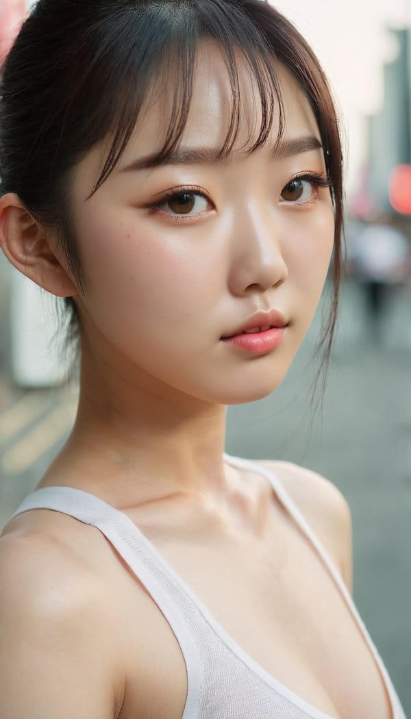 Tags: 21872187, SDXL
{"3": {"inputs": {"seed": 414566840162766, "steps": 32, "cfg": 6.62, "sampler_name": "dpmpp_2m", "scheduler": "karras", "denoise": 1.0, "model": ["27", 0], "positive": ["6", 0], "negative": ["7", 0], "latent_image": ["5", 0]}, "class_type": "KSampler"}, "4": {"inputs": {"ckpt_name": "juggernautxl.safetensors"}, "class_type": "CheckpointLoaderSimple"}, "5": {"inputs": {"width": 768, "height": 1344, "batch_size": 1}, "class_type": "EmptyLatentImage"}, "6": {"inputs": {"text": "22 year old girl, (korean:1.08), (chinese:0.96), (seductive facial expression:0.95), (double eyelids:1.13), (eyelashes:1.07), (pale skin:0.98), (blush:1.07), (detailed face:1.12), (idol:1.00), (beautiful eyes:0.95), (temptress:1.09), (seductive pose:1.02), (sexy lips:1.08), (cute:0.98), (slim:1.02), (perky ass:1.08), (exposed ass:1.03), (looking back:0.96), (sexy ass:1.07), (thigh gap:1.01), (white tanktop:0.98), busy street, (skin fuzz:1.06), (candid cinema:1.03), (textured skin:1.06), (RAW:1.01), (film:1.07), (portra:1.05), (natural looking skin:1.01), (detailed skin:1.00), (soft lighting:1.04)", "clip": ["27", 1]}, "class_type": "CLIPTextEncode"}, "7": {"inputs": {"text": "(twisted:1.08), (watermark:1.10), (distorted:1.13), (bad hands:1.06), (worst quality:1.06), (open mouth:1.07), (low resolution:1.07)", "clip": ["27", 1]}, "class_type": "CLIPTextEncode"}, "8": {"inputs": {"samples": ["3", 0], "vae": ["4", 2]}, "class_type": "VAEDecode"}, "25": {"inputs": {"lora_name": "nudify_xl.safetensors", "strength_model": 0.02, "strength_clip": 0.1, "model": ["4", 0], "clip": ["4", 1]}, "class_type": "LoraLoader"}, "26": {"inputs": {"lora_name": "shirtlift_SDXL_v2.safetensors", "strength_model": 0.14, "strength_clip": 0.14, "model": ["25", 0], "clip": ["25", 1]}, "class_type": "LoraLoader"}, "27": {"inputs": {"lora_name": "PerfectEyesXL.safetensors", "strength_model": 0.11, "strength_clip": 0.18, "model": ["26", 0], "clip": ["26", 1]}, "class_type": "LoraLoader"}, "30": {"inputs": {"model_name": "4x_NMKD-Superscale-SP_178000_G.pth"}, "class_type": "UpscaleModelLoader"}, "31": {"inputs": {"upscale_model": ["30", 0], "image": ["8", 0]}, "class_type": "ImageUpscaleWithModel"}, "32": {"inputs": {"upscale_method": "lanczos", "scale_by": 0.5, "image": ["31", 0]}, "class_type": "ImageScaleBy"}, "33": {"inputs": {"pixels": ["32", 0], "vae": ["4", 2]}, "class_type": "VAEEncode"}, "34": {"inputs": {"seed": 414566840162766, "steps": 32, "cfg": 6.62, "sampler_name": "dpmpp_2m", "scheduler": "karras", "denoise": 0.3, "model": ["27", 0], "positive": ["6", 0], "negative": ["7", 0], "latent_image": ["33", 0]}, "class_type": "KSampler"}, "36": {"inputs": {"samples": ["34", 0], "vae": ["4", 2]}, "class_type": "VAEDecode"}, "39": {"inputs": {"filename_prefix": "comfyapi-1714680841120", "images": ["36", 0]}, "class_type": "SaveImage"}}