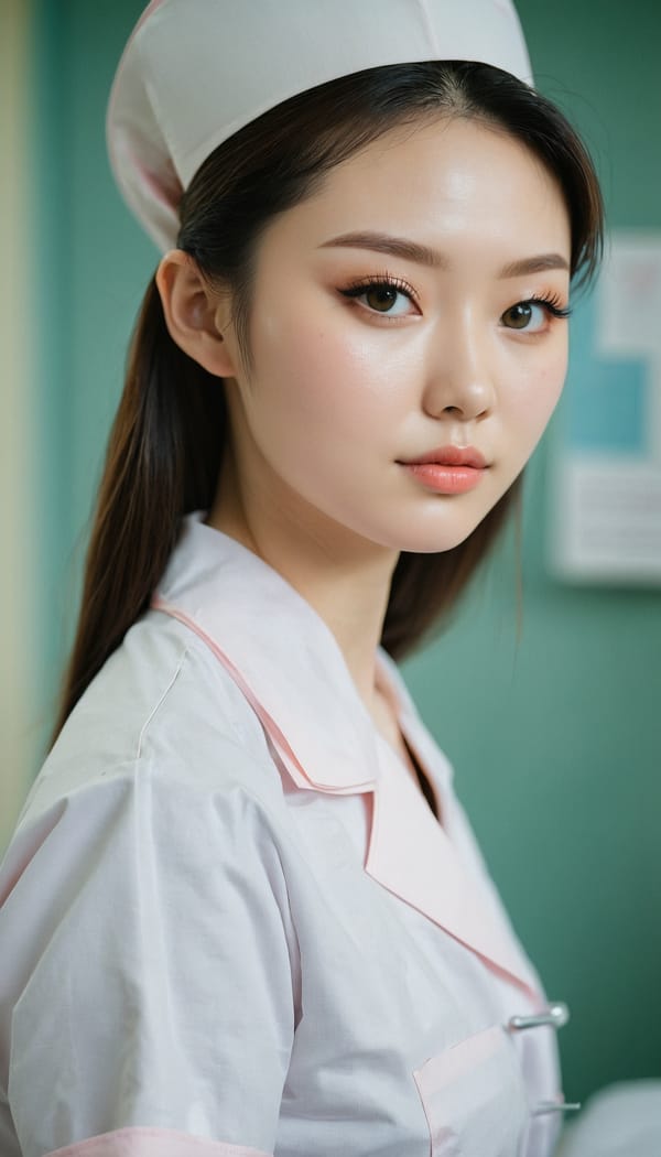 Tags: 21872187, SDXL
{"3": {"inputs": {"seed": 676992955883471, "steps": 64, "cfg": 7.95, "sampler_name": "dpmpp_2m", "scheduler": "karras", "denoise": 1.0, "model": ["27", 0], "positive": ["6", 0], "negative": ["7", 0], "latent_image": ["5", 0]}, "class_type": "KSampler"}, "4": {"inputs": {"ckpt_name": "juggernautxl.safetensors"}, "class_type": "CheckpointLoaderSimple"}, "5": {"inputs": {"width": 768, "height": 1344, "batch_size": 1}, "class_type": "EmptyLatentImage"}, "6": {"inputs": {"text": "24 year old girl, (russian:0.97), (chinese:1.09), (double eyelids:1.01), (eyelashes:1.03), (seductive pose:0.97), (slim:1.07), (pale skin:1.04), (beautiful eyes:1.02), (temptress:1.12), (idol:1.05), (cute:1.06), (blush:1.08), (seductive facial expression:1.09), (detailed face:1.07), (sexy lips:1.13), (perky ass:1.02), (exposed ass:1.01), (looking back:1.09), (sexy ass:1.10), (thigh gap:1.07), (nurse in uniform:1.04) working in a hospital ward, (detailed skin:1.01), (RAW:1.04), (textured skin:1.02), (portra:1.00), (natural looking skin:1.03), (skin fuzz:1.03), (film:1.00), (soft lighting:1.05), (candid cinema:1.01)", "clip": ["27", 1]}, "class_type": "CLIPTextEncode"}, "7": {"inputs": {"text": "(low resolution:1.06), (watermark:1.07), (worst quality:1.06), (open mouth:1.12), (distorted:1.06), (bad hands:1.11), (twisted:1.08)", "clip": ["27", 1]}, "class_type": "CLIPTextEncode"}, "8": {"inputs": {"samples": ["3", 0], "vae": ["4", 2]}, "class_type": "VAEDecode"}, "25": {"inputs": {"lora_name": "nudify_xl.safetensors", "strength_model": 0.22, "strength_clip": 0.37, "model": ["4", 0], "clip": ["4", 1]}, "class_type": "LoraLoader"}, "26": {"inputs": {"lora_name": "shirtlift_SDXL_v2.safetensors", "strength_model": 0.03, "strength_clip": 0.16, "model": ["25", 0], "clip": ["25", 1]}, "class_type": "LoraLoader"}, "27": {"inputs": {"lora_name": "PerfectEyesXL.safetensors", "strength_model": 0.0, "strength_clip": 0.16, "model": ["26", 0], "clip": ["26", 1]}, "class_type": "LoraLoader"}, "30": {"inputs": {"model_name": "4x_NMKD-Superscale-SP_178000_G.pth"}, "class_type": "UpscaleModelLoader"}, "31": {"inputs": {"upscale_model": ["30", 0], "image": ["8", 0]}, "class_type": "ImageUpscaleWithModel"}, "32": {"inputs": {"upscale_method": "lanczos", "scale_by": 0.5, "image": ["31", 0]}, "class_type": "ImageScaleBy"}, "33": {"inputs": {"pixels": ["32", 0], "vae": ["4", 2]}, "class_type": "VAEEncode"}, "34": {"inputs": {"seed": 676992955883471, "steps": 64, "cfg": 7.95, "sampler_name": "dpmpp_2m", "scheduler": "karras", "denoise": 0.3, "model": ["27", 0], "positive": ["6", 0], "negative": ["7", 0], "latent_image": ["33", 0]}, "class_type": "KSampler"}, "36": {"inputs": {"samples": ["34", 0], "vae": ["4", 2]}, "class_type": "VAEDecode"}, "39": {"inputs": {"filename_prefix": "comfyapi-1726643822398", "images": ["36", 0]}, "class_type": "SaveImage"}}