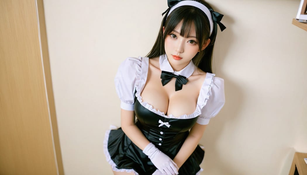 Tags: 21872187, SDXL
{"3": {"inputs": {"seed": 650469350371728, "steps": 32, "cfg": 7.4, "sampler_name": "dpmpp_2m", "scheduler": "karras", "denoise": 1.0, "model": ["27", 0], "positive": ["6", 0], "negative": ["7", 0], "latent_image": ["5", 0]}, "class_type": "KSampler"}, "4": {"inputs": {"ckpt_name": "helloworldxl.safetensors"}, "class_type": "CheckpointLoaderSimple"}, "5": {"inputs": {"width": 1344, "height": 768, "batch_size": 1}, "class_type": "EmptyLatentImage"}, "6": {"inputs": {"text": "23 year old girl, (irish:1.01), (korean:1.11), (japanese:1.06), (sexy lips:0.99), (eyelashes:0.99), (idol:0.95), (beautiful eyes:0.99), (temptress:1.06), (blush:1.04), (double eyelids:1.07), (cute:1.12), (seductive pose:1.09), (seductive facial expression:1.12), (slim:0.96), (pale skin:1.10), (detailed face:1.08), (in a seductive pose:0.99), (large perky breasts:1.10), (cleavage:1.03), (thigh gap:1.05), in a (skimpy maid costume:1.04) working at a maid cafe, choker, bowtie, headband, pleated skirt, (candid cinema:1.08), (portra:1.06), (skin fuzz:1.03), (soft lighting:1.06), (detailed skin:1.06), (textured skin:1.00), (film:1.04), (natural looking skin:1.05), (RAW:1.07)", "clip": ["27", 1]}, "class_type": "CLIPTextEncode"}, "7": {"inputs": {"text": "(watermark:1.08), (worst quality:1.08), (open mouth:1.08), (twisted:1.09), (distorted:1.14), (bad hands:1.09), (low resolution:1.13)", "clip": ["27", 1]}, "class_type": "CLIPTextEncode"}, "8": {"inputs": {"samples": ["3", 0], "vae": ["4", 2]}, "class_type": "VAEDecode"}, "25": {"inputs": {"lora_name": "nudify_xl.safetensors", "strength_model": 0.06, "strength_clip": 0.29, "model": ["4", 0], "clip": ["4", 1]}, "class_type": "LoraLoader"}, "26": {"inputs": {"lora_name": "shirtlift_SDXL_v2.safetensors", "strength_model": 0.05, "strength_clip": 0.14, "model": ["25", 0], "clip": ["25", 1]}, "class_type": "LoraLoader"}, "27": {"inputs": {"lora_name": "PerfectEyesXL.safetensors", "strength_model": 0.12, "strength_clip": 0.0, "model": ["26", 0], "clip": ["26", 1]}, "class_type": "LoraLoader"}, "30": {"inputs": {"model_name": "4x_NMKD-Superscale-SP_178000_G.pth"}, "class_type": "UpscaleModelLoader"}, "31": {"inputs": {"upscale_model": ["30", 0], "image": ["8", 0]}, "class_type": "ImageUpscaleWithModel"}, "32": {"inputs": {"upscale_method": "lanczos", "scale_by": 0.5, "image": ["31", 0]}, "class_type": "ImageScaleBy"}, "33": {"inputs": {"pixels": ["32", 0], "vae": ["4", 2]}, "class_type": "VAEEncode"}, "34": {"inputs": {"seed": 650469350371728, "steps": 32, "cfg": 7.4, "sampler_name": "dpmpp_2m", "scheduler": "karras", "denoise": 0.3, "model": ["27", 0], "positive": ["6", 0], "negative": ["7", 0], "latent_image": ["33", 0]}, "class_type": "KSampler"}, "36": {"inputs": {"samples": ["34", 0], "vae": ["4", 2]}, "class_type": "VAEDecode"}, "39": {"inputs": {"filename_prefix": "comfyapi-1724693570691", "images": ["36", 0]}, "class_type": "SaveImage"}}