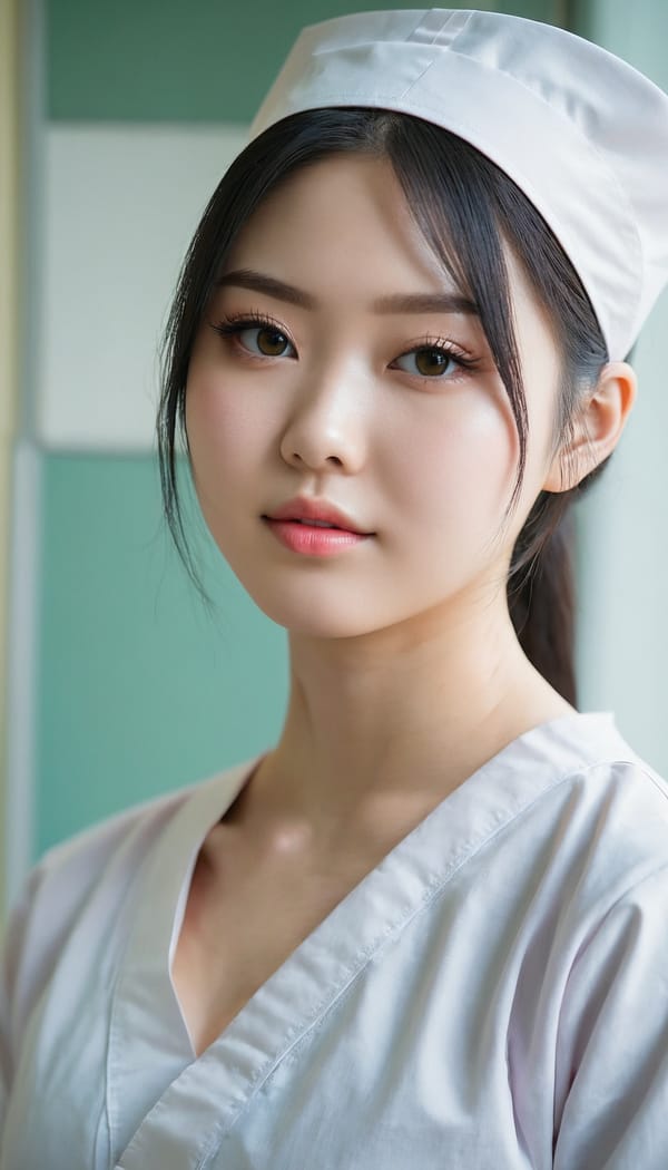 Tags: 21872187, SDXL
{"3": {"inputs": {"seed": 195002940835686, "steps": 32, "cfg": 6.55, "sampler_name": "dpmpp_2m", "scheduler": "karras", "denoise": 1.0, "model": ["27", 0], "positive": ["6", 0], "negative": ["7", 0], "latent_image": ["5", 0]}, "class_type": "KSampler"}, "4": {"inputs": {"ckpt_name": "juggernautxl.safetensors"}, "class_type": "CheckpointLoaderSimple"}, "5": {"inputs": {"width": 768, "height": 1344, "batch_size": 1}, "class_type": "EmptyLatentImage"}, "6": {"inputs": {"text": "22 year old girl, (japanese:1.03), (ukrainian:1.12), (temptress:1.03), (blush:1.02), (seductive facial expression:1.01), (idol:1.12), (double eyelids:0.99), (cute:1.10), (seductive pose:0.98), (slim:1.03), (pale skin:0.97), (sexy lips:0.99), (beautiful eyes:1.11), (eyelashes:1.11), (detailed face:0.99), (perky ass:0.96), (exposed ass:1.10), (looking back:1.01), (sexy ass:0.97), (thigh gap:1.06), (nurse in uniform:1.11) working in a hospital ward, (soft lighting:1.03), (film:1.06), (skin fuzz:1.06), (portra:1.00), (natural looking skin:1.03), (textured skin:1.05), (candid cinema:1.04), (RAW:1.07)", "clip": ["27", 1]}, "class_type": "CLIPTextEncode"}, "7": {"inputs": {"text": "(worst quality:1.08), (bad hands:1.06), (low resolution:1.13), (distorted:1.06), (watermark:1.06), (twisted:1.11), (open mouth:1.06)", "clip": ["27", 1]}, "class_type": "CLIPTextEncode"}, "8": {"inputs": {"samples": ["3", 0], "vae": ["4", 2]}, "class_type": "VAEDecode"}, "25": {"inputs": {"lora_name": "nudify_xl.safetensors", "strength_model": 0.24, "strength_clip": 0.1, "model": ["4", 0], "clip": ["4", 1]}, "class_type": "LoraLoader"}, "26": {"inputs": {"lora_name": "shirtlift_SDXL_v2.safetensors", "strength_model": 0.09, "strength_clip": 0.16, "model": ["25", 0], "clip": ["25", 1]}, "class_type": "LoraLoader"}, "27": {"inputs": {"lora_name": "PerfectEyesXL.safetensors", "strength_model": 0.16, "strength_clip": 0.04, "model": ["26", 0], "clip": ["26", 1]}, "class_type": "LoraLoader"}, "30": {"inputs": {"model_name": "4x_NMKD-Superscale-SP_178000_G.pth"}, "class_type": "UpscaleModelLoader"}, "31": {"inputs": {"upscale_model": ["30", 0], "image": ["8", 0]}, "class_type": "ImageUpscaleWithModel"}, "32": {"inputs": {"upscale_method": "lanczos", "scale_by": 0.5, "image": ["31", 0]}, "class_type": "ImageScaleBy"}, "33": {"inputs": {"pixels": ["32", 0], "vae": ["4", 2]}, "class_type": "VAEEncode"}, "34": {"inputs": {"seed": 195002940835686, "steps": 32, "cfg": 6.55, "sampler_name": "dpmpp_2m", "scheduler": "karras", "denoise": 0.3, "model": ["27", 0], "positive": ["6", 0], "negative": ["7", 0], "latent_image": ["33", 0]}, "class_type": "KSampler"}, "36": {"inputs": {"samples": ["34", 0], "vae": ["4", 2]}, "class_type": "VAEDecode"}, "39": {"inputs": {"filename_prefix": "comfyapi-1718395434612", "images": ["36", 0]}, "class_type": "SaveImage"}}