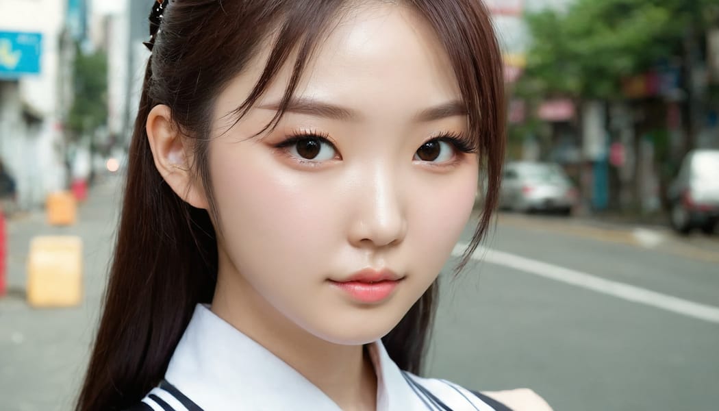 Tags: 21872187, SDXL
{"3": {"inputs": {"seed": 608807351473555, "steps": 64, "cfg": 5.47, "sampler_name": "dpmpp_2m", "scheduler": "karras", "denoise": 1.0, "model": ["27", 0], "positive": ["6", 0], "negative": ["7", 0], "latent_image": ["5", 0]}, "class_type": "KSampler"}, "4": {"inputs": {"ckpt_name": "juggernautxl.safetensors"}, "class_type": "CheckpointLoaderSimple"}, "5": {"inputs": {"width": 1344, "height": 768, "batch_size": 1}, "class_type": "EmptyLatentImage"}, "6": {"inputs": {"text": "23 year old girl, (russian:1.00), (korean:0.99), (taiwanese:1.05), (japanese:1.12), (idol:0.96), (blush:1.11), (seductive facial expression:1.10), (detailed face:1.01), (temptress:1.11), (sexy lips:1.00), (cute:1.07), (double eyelids:0.99), (pale skin:1.13), (eyelashes:0.99), (slim:1.08), (in a seductive pose:0.96), (large perky breasts:0.95), (cleavage:1.05), (thigh gap:1.05), (school uniform:0.95), choker, busy street, (detailed skin:1.00), (film:1.00), (textured skin:1.08), (natural looking skin:1.02), (RAW:1.04), (soft lighting:1.02), (candid cinema:1.00), (skin fuzz:1.04), (portra:1.09)", "clip": ["27", 1]}, "class_type": "CLIPTextEncode"}, "7": {"inputs": {"text": "(twisted:1.05), (open mouth:1.09), (bad hands:1.12), (low resolution:1.13), (watermark:1.06), (distorted:1.14), (worst quality:1.08)", "clip": ["27", 1]}, "class_type": "CLIPTextEncode"}, "8": {"inputs": {"samples": ["3", 0], "vae": ["4", 2]}, "class_type": "VAEDecode"}, "25": {"inputs": {"lora_name": "nudify_xl.safetensors", "strength_model": 0.39, "strength_clip": 0.24, "model": ["4", 0], "clip": ["4", 1]}, "class_type": "LoraLoader"}, "26": {"inputs": {"lora_name": "shirtlift_SDXL_v2.safetensors", "strength_model": 0.11, "strength_clip": 0.12, "model": ["25", 0], "clip": ["25", 1]}, "class_type": "LoraLoader"}, "27": {"inputs": {"lora_name": "PerfectEyesXL.safetensors", "strength_model": 0.01, "strength_clip": 0.17, "model": ["26", 0], "clip": ["26", 1]}, "class_type": "LoraLoader"}, "30": {"inputs": {"model_name": "4x_NMKD-Superscale-SP_178000_G.pth"}, "class_type": "UpscaleModelLoader"}, "31": {"inputs": {"upscale_model": ["30", 0], "image": ["8", 0]}, "class_type": "ImageUpscaleWithModel"}, "32": {"inputs": {"upscale_method": "lanczos", "scale_by": 0.5, "image": ["31", 0]}, "class_type": "ImageScaleBy"}, "33": {"inputs": {"pixels": ["32", 0], "vae": ["4", 2]}, "class_type": "VAEEncode"}, "34": {"inputs": {"seed": 608807351473555, "steps": 64, "cfg": 5.47, "sampler_name": "dpmpp_2m", "scheduler": "karras", "denoise": 0.3, "model": ["27", 0], "positive": ["6", 0], "negative": ["7", 0], "latent_image": ["33", 0]}, "class_type": "KSampler"}, "36": {"inputs": {"samples": ["34", 0], "vae": ["4", 2]}, "class_type": "VAEDecode"}, "39": {"inputs": {"filename_prefix": "comfyapi-1718161586965", "images": ["36", 0]}, "class_type": "SaveImage"}}