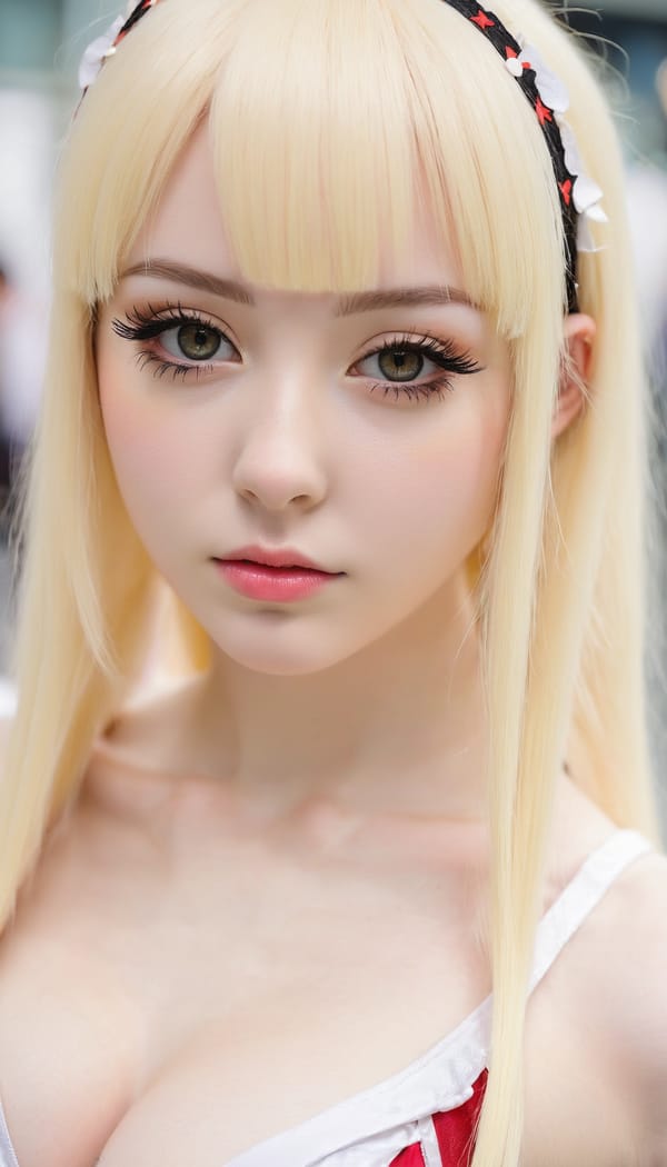 Tags: 21872187, SDXL
{"3": {"inputs": {"seed": 188466892225777, "steps": 32, "cfg": 7.86, "sampler_name": "dpmpp_2m", "scheduler": "karras", "denoise": 1.0, "model": ["27", 0], "positive": ["6", 0], "negative": ["7", 0], "latent_image": ["5", 0]}, "class_type": "KSampler"}, "4": {"inputs": {"ckpt_name": "juggernautxl.safetensors"}, "class_type": "CheckpointLoaderSimple"}, "5": {"inputs": {"width": 768, "height": 1344, "batch_size": 1}, "class_type": "EmptyLatentImage"}, "6": {"inputs": {"text": "20 year old girl, (irish:1.08), (beautiful eyes:1.08), (cute:0.96), (pale skin:1.05), (seductive pose:1.13), (sexy lips:1.06), (blush:0.98), (detailed face:1.06), (idol:0.96), (slim:1.03), (temptress:1.02), (seductive facial expression:0.99), (double eyelids:1.13), (eyelashes:1.07), (perky ass:0.99), (exposed ass:1.04), (looking back:1.07), (sexy ass:1.11), (thigh gap:1.11), (in a cosplay:1.01) at comiket posing for camera, (soft lighting:1.04), (RAW:1.03), (skin fuzz:1.09), (natural looking skin:1.07), (detailed skin:1.04), (film:1.02), (candid cinema:1.05), (textured skin:1.03), (portra:1.03)", "clip": ["27", 1]}, "class_type": "CLIPTextEncode"}, "7": {"inputs": {"text": "(distorted:1.11), (watermark:1.05), (open mouth:1.06), (bad hands:1.09), (twisted:1.13), (low resolution:1.14)", "clip": ["27", 1]}, "class_type": "CLIPTextEncode"}, "8": {"inputs": {"samples": ["3", 0], "vae": ["4", 2]}, "class_type": "VAEDecode"}, "25": {"inputs": {"lora_name": "nudify_xl.safetensors", "strength_model": 0.23, "strength_clip": 0.21, "model": ["4", 0], "clip": ["4", 1]}, "class_type": "LoraLoader"}, "26": {"inputs": {"lora_name": "shirtlift_SDXL_v2.safetensors", "strength_model": 0.02, "strength_clip": 0.12, "model": ["25", 0], "clip": ["25", 1]}, "class_type": "LoraLoader"}, "27": {"inputs": {"lora_name": "PerfectEyesXL.safetensors", "strength_model": 0.15, "strength_clip": 0.01, "model": ["26", 0], "clip": ["26", 1]}, "class_type": "LoraLoader"}, "30": {"inputs": {"model_name": "4x_NMKD-Superscale-SP_178000_G.pth"}, "class_type": "UpscaleModelLoader"}, "31": {"inputs": {"upscale_model": ["30", 0], "image": ["8", 0]}, "class_type": "ImageUpscaleWithModel"}, "32": {"inputs": {"upscale_method": "lanczos", "scale_by": 0.5, "image": ["31", 0]}, "class_type": "ImageScaleBy"}, "33": {"inputs": {"pixels": ["32", 0], "vae": ["4", 2]}, "class_type": "VAEEncode"}, "34": {"inputs": {"seed": 188466892225777, "steps": 32, "cfg": 7.86, "sampler_name": "dpmpp_2m", "scheduler": "karras", "denoise": 0.3, "model": ["27", 0], "positive": ["6", 0], "negative": ["7", 0], "latent_image": ["33", 0]}, "class_type": "KSampler"}, "36": {"inputs": {"samples": ["34", 0], "vae": ["4", 2]}, "class_type": "VAEDecode"}, "39": {"inputs": {"filename_prefix": "comfyapi-1726269651288", "images": ["36", 0]}, "class_type": "SaveImage"}}