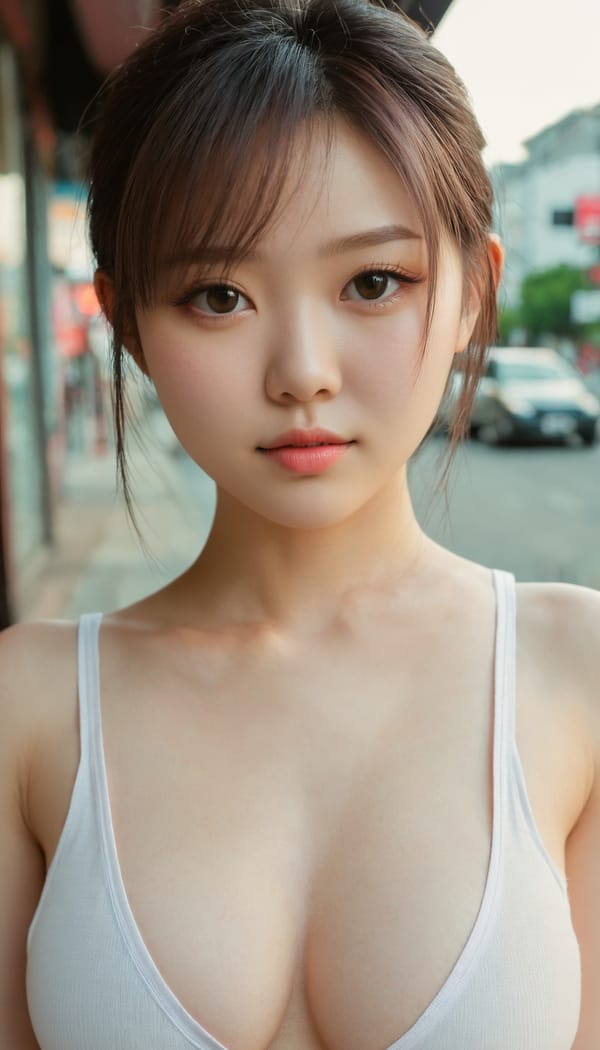 Tags: 21872187, SDXL
{"3": {"inputs": {"seed": 253316848062397, "steps": 32, "cfg": 6.43, "sampler_name": "dpmpp_2m", "scheduler": "karras", "denoise": 1.0, "model": ["27", 0], "positive": ["6", 0], "negative": ["7", 0], "latent_image": ["5", 0]}, "class_type": "KSampler"}, "4": {"inputs": {"ckpt_name": "juggernautxl.safetensors"}, "class_type": "CheckpointLoaderSimple"}, "5": {"inputs": {"width": 768, "height": 1344, "batch_size": 1}, "class_type": "EmptyLatentImage"}, "6": {"inputs": {"text": "18 year old girl, (korean:0.95), (ukrainian:1.13), (slim:1.00), (sexy lips:0.95), (idol:1.04), (double eyelids:0.96), (blush:0.99), (cute:1.01), (eyelashes:1.06), (seductive pose:1.13), (pale skin:1.02), (detailed face:1.14), (seductive facial expression:0.97), (temptress:0.96), (beautiful eyes:1.11), (in a seductive pose:0.95), (large perky breasts:0.97), (cleavage:1.09), (thigh gap:1.08), (white tanktop:1.11), busy street, (candid cinema:1.09), (film:1.03), (portra:1.07), (textured skin:1.02), (skin fuzz:1.03), (RAW:1.07), (detailed skin:1.07), (soft lighting:1.07), (natural looking skin:1.06)", "clip": ["27", 1]}, "class_type": "CLIPTextEncode"}, "7": {"inputs": {"text": "(bad hands:1.05), (open mouth:1.12), (low resolution:1.13), (watermark:1.13), (distorted:1.14), (twisted:1.12), (worst quality:1.08)", "clip": ["27", 1]}, "class_type": "CLIPTextEncode"}, "8": {"inputs": {"samples": ["3", 0], "vae": ["4", 2]}, "class_type": "VAEDecode"}, "25": {"inputs": {"lora_name": "nudify_xl.safetensors", "strength_model": 0.24, "strength_clip": 0.34, "model": ["4", 0], "clip": ["4", 1]}, "class_type": "LoraLoader"}, "26": {"inputs": {"lora_name": "shirtlift_SDXL_v2.safetensors", "strength_model": 0.19, "strength_clip": 0.06, "model": ["25", 0], "clip": ["25", 1]}, "class_type": "LoraLoader"}, "27": {"inputs": {"lora_name": "PerfectEyesXL.safetensors", "strength_model": 0.0, "strength_clip": 0.15, "model": ["26", 0], "clip": ["26", 1]}, "class_type": "LoraLoader"}, "30": {"inputs": {"model_name": "4x_NMKD-Superscale-SP_178000_G.pth"}, "class_type": "UpscaleModelLoader"}, "31": {"inputs": {"upscale_model": ["30", 0], "image": ["8", 0]}, "class_type": "ImageUpscaleWithModel"}, "32": {"inputs": {"upscale_method": "lanczos", "scale_by": 0.5, "image": ["31", 0]}, "class_type": "ImageScaleBy"}, "33": {"inputs": {"pixels": ["32", 0], "vae": ["4", 2]}, "class_type": "VAEEncode"}, "34": {"inputs": {"seed": 253316848062397, "steps": 32, "cfg": 6.43, "sampler_name": "dpmpp_2m", "scheduler": "karras", "denoise": 0.3, "model": ["27", 0], "positive": ["6", 0], "negative": ["7", 0], "latent_image": ["33", 0]}, "class_type": "KSampler"}, "36": {"inputs": {"samples": ["34", 0], "vae": ["4", 2]}, "class_type": "VAEDecode"}, "39": {"inputs": {"filename_prefix": "comfyapi-1733055914126", "images": ["36", 0]}, "class_type": "SaveImage"}}