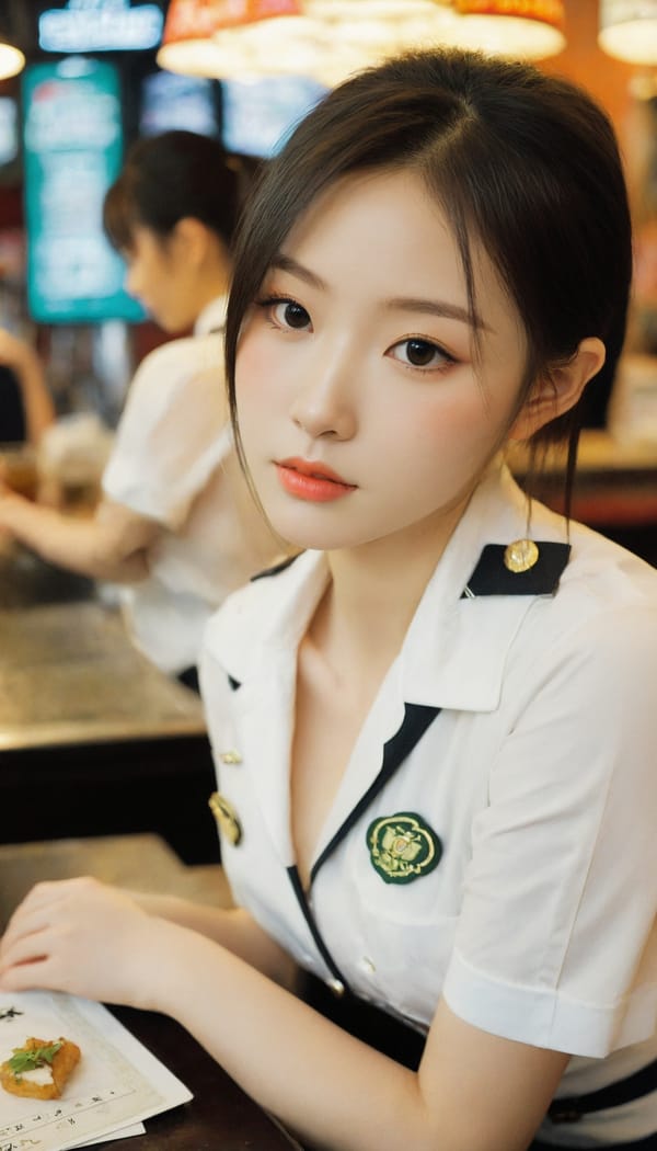 Tags: 21872187, SDXL
{"3": {"inputs": {"seed": 854759217191250, "steps": 32, "cfg": 5.06, "sampler_name": "dpmpp_2m", "scheduler": "karras", "denoise": 1.0, "model": ["27", 0], "positive": ["6", 0], "negative": ["7", 0], "latent_image": ["5", 0]}, "class_type": "KSampler"}, "4": {"inputs": {"ckpt_name": "leosamsHelloworldSDXL_helloworldSDXL32DPO.safetensors"}, "class_type": "CheckpointLoaderSimple"}, "5": {"inputs": {"width": 768, "height": 1344, "batch_size": 1}, "class_type": "EmptyLatentImage"}, "6": {"inputs": {"text": "18 year old girl, (chinese:1.05), (irish:1.13), (seductive pose:0.96), (blush:0.98), (sexy lips:0.98), (seductive facial expression:1.13), (pale skin:0.97), (detailed face:1.14), (idol:1.03), (double eyelids:1.13), (slim:1.00), (temptress:1.05), (cute:1.14), (on all fours:0.99), (spreading ass cheeks:1.07), (from behind:1.02), (backboob:0.99), (a waitress in uniform:1.13) working at a restaurant, (candid cinema:1.04), (skin fuzz:1.08), (detailed skin:1.08), (natural looking skin:1.05), (film:1.03), (soft lighting:1.09), (textured skin:1.07), (RAW:1.04), (portra:1.03)", "clip": ["27", 1]}, "class_type": "CLIPTextEncode"}, "7": {"inputs": {"text": "(open mouth:1.11), (distorted:1.05), (twisted:1.05), (worst quality:1.11), (low resolution:1.12), (bad hands:1.11), (watermark:1.14)", "clip": ["27", 1]}, "class_type": "CLIPTextEncode"}, "8": {"inputs": {"samples": ["3", 0], "vae": ["4", 2]}, "class_type": "VAEDecode"}, "25": {"inputs": {"lora_name": "nudify_xl.safetensors", "strength_model": 0.22, "strength_clip": 0.1, "model": ["4", 0], "clip": ["4", 1]}, "class_type": "LoraLoader"}, "26": {"inputs": {"lora_name": "shirtlift_SDXL_v2.safetensors", "strength_model": 0.08, "strength_clip": 0.12, "model": ["25", 0], "clip": ["25", 1]}, "class_type": "LoraLoader"}, "27": {"inputs": {"lora_name": "PerfectEyesXL.safetensors", "strength_model": 0.04, "strength_clip": 0.18, "model": ["26", 0], "clip": ["26", 1]}, "class_type": "LoraLoader"}, "30": {"inputs": {"model_name": "4x_NMKD-Superscale-SP_178000_G.pth"}, "class_type": "UpscaleModelLoader"}, "31": {"inputs": {"upscale_model": ["30", 0], "image": ["8", 0]}, "class_type": "ImageUpscaleWithModel"}, "32": {"inputs": {"upscale_method": "lanczos", "scale_by": 0.5, "image": ["31", 0]}, "class_type": "ImageScaleBy"}, "33": {"inputs": {"pixels": ["32", 0], "vae": ["4", 2]}, "class_type": "VAEEncode"}, "34": {"inputs": {"seed": 854759217191250, "steps": 32, "cfg": 5.06, "sampler_name": "dpmpp_2m", "scheduler": "karras", "denoise": 0.3, "model": ["27", 0], "positive": ["6", 0], "negative": ["7", 0], "latent_image": ["33", 0]}, "class_type": "KSampler"}, "36": {"inputs": {"samples": ["34", 0], "vae": ["4", 2]}, "class_type": "VAEDecode"}, "39": {"inputs": {"filename_prefix": "comfyapi-1708073400027", "images": ["36", 0]}, "class_type": "SaveImage"}}