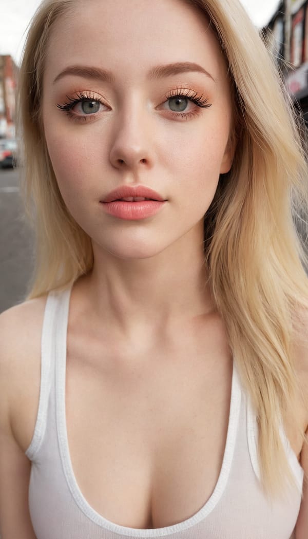 Tags: 21872187, SDXL
{"3": {"inputs": {"seed": 601911930451570, "steps": 64, "cfg": 5.29, "sampler_name": "dpmpp_2m", "scheduler": "karras", "denoise": 1.0, "model": ["27", 0], "positive": ["6", 0], "negative": ["7", 0], "latent_image": ["5", 0]}, "class_type": "KSampler"}, "4": {"inputs": {"ckpt_name": "juggernautxl.safetensors"}, "class_type": "CheckpointLoaderSimple"}, "5": {"inputs": {"width": 768, "height": 1344, "batch_size": 1}, "class_type": "EmptyLatentImage"}, "6": {"inputs": {"text": "28 year old girl, (irish:1.06), (eyelashes:0.99), (double eyelids:1.05), (temptress:1.12), (slim:1.08), (cute:1.04), (sexy lips:1.09), (detailed face:1.04), (seductive pose:1.06), (beautiful eyes:0.98), (pale skin:1.13), (blush:1.10), (idol:0.98), (seductive facial expression:0.96), (perky ass:0.99), (exposed ass:0.97), (looking back:0.98), (sexy ass:1.05), (thigh gap:1.05), (white tanktop:1.07), busy street, (candid cinema:1.03), (skin fuzz:1.03), (film:1.09), (textured skin:1.04), (natural looking skin:1.05), (RAW:1.02), (portra:1.01), (detailed skin:1.03), (soft lighting:1.06)", "clip": ["27", 1]}, "class_type": "CLIPTextEncode"}, "7": {"inputs": {"text": "(distorted:1.08), (worst quality:1.14), (watermark:1.12), (twisted:1.10), (low resolution:1.05), (bad hands:1.08)", "clip": ["27", 1]}, "class_type": "CLIPTextEncode"}, "8": {"inputs": {"samples": ["3", 0], "vae": ["4", 2]}, "class_type": "VAEDecode"}, "25": {"inputs": {"lora_name": "nudify_xl.safetensors", "strength_model": 0.17, "strength_clip": 0.39, "model": ["4", 0], "clip": ["4", 1]}, "class_type": "LoraLoader"}, "26": {"inputs": {"lora_name": "shirtlift_SDXL_v2.safetensors", "strength_model": 0.0, "strength_clip": 0.17, "model": ["25", 0], "clip": ["25", 1]}, "class_type": "LoraLoader"}, "27": {"inputs": {"lora_name": "PerfectEyesXL.safetensors", "strength_model": 0.06, "strength_clip": 0.01, "model": ["26", 0], "clip": ["26", 1]}, "class_type": "LoraLoader"}, "30": {"inputs": {"model_name": "4x_NMKD-Superscale-SP_178000_G.pth"}, "class_type": "UpscaleModelLoader"}, "31": {"inputs": {"upscale_model": ["30", 0], "image": ["8", 0]}, "class_type": "ImageUpscaleWithModel"}, "32": {"inputs": {"upscale_method": "lanczos", "scale_by": 0.5, "image": ["31", 0]}, "class_type": "ImageScaleBy"}, "33": {"inputs": {"pixels": ["32", 0], "vae": ["4", 2]}, "class_type": "VAEEncode"}, "34": {"inputs": {"seed": 601911930451570, "steps": 64, "cfg": 5.29, "sampler_name": "dpmpp_2m", "scheduler": "karras", "denoise": 0.3, "model": ["27", 0], "positive": ["6", 0], "negative": ["7", 0], "latent_image": ["33", 0]}, "class_type": "KSampler"}, "36": {"inputs": {"samples": ["34", 0], "vae": ["4", 2]}, "class_type": "VAEDecode"}, "39": {"inputs": {"filename_prefix": "comfyapi-1725855536259", "images": ["36", 0]}, "class_type": "SaveImage"}}