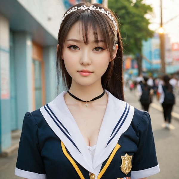 Tags: 21872187, SDXL
{"3": {"inputs": {"seed": 391773861584779, "steps": 32, "cfg": 6.68, "sampler_name": "dpmpp_2m", "scheduler": "karras", "denoise": 1.0, "model": ["27", 0], "positive": ["6", 0], "negative": ["7", 0], "latent_image": ["5", 0]}, "class_type": "KSampler"}, "4": {"inputs": {"ckpt_name": "juggernautxl.safetensors"}, "class_type": "CheckpointLoaderSimple"}, "5": {"inputs": {"width": 1024, "height": 1024, "batch_size": 1}, "class_type": "EmptyLatentImage"}, "6": {"inputs": {"text": "24 year old girl, (ukrainian:1.12), (japanese:1.01), (blush:0.98), (seductive pose:0.96), (eyelashes:1.03), (double eyelids:1.03), (temptress:0.95), (beautiful eyes:1.00), (pale skin:1.02), (detailed face:1.00), (idol:1.06), (seductive facial expression:1.00), (cute:1.09), (slim:1.13), (sexy lips:1.05), (in a seductive pose:1.08), (large perky breasts:1.07), (cleavage:0.97), (thigh gap:1.11), (school uniform:1.11), choker, busy street, (skin fuzz:1.07), (soft lighting:1.09), (RAW:1.03), (detailed skin:1.00), (film:1.02), (portra:1.02), (natural looking skin:1.00), (candid cinema:1.07), (textured skin:1.02)", "clip": ["27", 1]}, "class_type": "CLIPTextEncode"}, "7": {"inputs": {"text": "(distorted:1.11), (open mouth:1.13), (twisted:1.09), (bad hands:1.11), (low resolution:1.08), (worst quality:1.07), (watermark:1.08)", "clip": ["27", 1]}, "class_type": "CLIPTextEncode"}, "8": {"inputs": {"samples": ["3", 0], "vae": ["4", 2]}, "class_type": "VAEDecode"}, "25": {"inputs": {"lora_name": "nudify_xl.safetensors", "strength_model": 0.08, "strength_clip": 0.24, "model": ["4", 0], "clip": ["4", 1]}, "class_type": "LoraLoader"}, "26": {"inputs": {"lora_name": "shirtlift_SDXL_v2.safetensors", "strength_model": 0.07, "strength_clip": 0.19, "model": ["25", 0], "clip": ["25", 1]}, "class_type": "LoraLoader"}, "27": {"inputs": {"lora_name": "PerfectEyesXL.safetensors", "strength_model": 0.14, "strength_clip": 0.06, "model": ["26", 0], "clip": ["26", 1]}, "class_type": "LoraLoader"}, "30": {"inputs": {"model_name": "4x_NMKD-Superscale-SP_178000_G.pth"}, "class_type": "UpscaleModelLoader"}, "31": {"inputs": {"upscale_model": ["30", 0], "image": ["8", 0]}, "class_type": "ImageUpscaleWithModel"}, "32": {"inputs": {"upscale_method": "lanczos", "scale_by": 0.5, "image": ["31", 0]}, "class_type": "ImageScaleBy"}, "33": {"inputs": {"pixels": ["32", 0], "vae": ["4", 2]}, "class_type": "VAEEncode"}, "34": {"inputs": {"seed": 391773861584779, "steps": 32, "cfg": 6.68, "sampler_name": "dpmpp_2m", "scheduler": "karras", "denoise": 0.3, "model": ["27", 0], "positive": ["6", 0], "negative": ["7", 0], "latent_image": ["33", 0]}, "class_type": "KSampler"}, "36": {"inputs": {"samples": ["34", 0], "vae": ["4", 2]}, "class_type": "VAEDecode"}, "39": {"inputs": {"filename_prefix": "comfyapi-1714450734277", "images": ["36", 0]}, "class_type": "SaveImage"}}