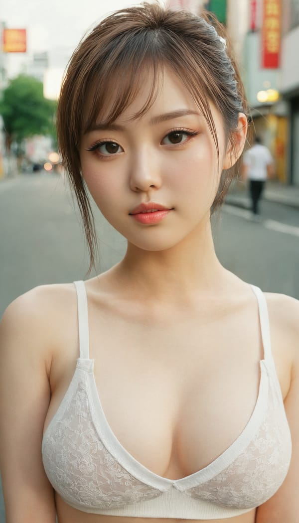 Tags: 21872187, SDXL
{"3": {"inputs": {"seed": 951546592990936, "steps": 32, "cfg": 5.11, "sampler_name": "dpmpp_2m", "scheduler": "karras", "denoise": 1.0, "model": ["27", 0], "positive": ["6", 0], "negative": ["7", 0], "latent_image": ["5", 0]}, "class_type": "KSampler"}, "4": {"inputs": {"ckpt_name": "juggernautxl.safetensors"}, "class_type": "CheckpointLoaderSimple"}, "5": {"inputs": {"width": 768, "height": 1344, "batch_size": 1}, "class_type": "EmptyLatentImage"}, "6": {"inputs": {"text": "24 year old girl, (irish:1.08), (japanese:0.97), (cute:1.13), (eyelashes:1.06), (double eyelids:1.02), (sexy lips:1.01), (slim:1.06), (seductive facial expression:1.12), (idol:1.09), (blush:1.02), (pale skin:1.05), (seductive pose:1.13), (detailed face:1.11), (temptress:1.01), (in a seductive pose:1.13), (large perky breasts:0.97), (cleavage:0.99), (thigh gap:1.10), (white tanktop:1.05), busy street, (RAW:1.09), (natural looking skin:1.05), (detailed skin:1.06), (skin fuzz:1.04), (film:1.04), (textured skin:1.03), (candid cinema:1.02), (soft lighting:1.06), (portra:1.09)", "clip": ["27", 1]}, "class_type": "CLIPTextEncode"}, "7": {"inputs": {"text": "(bad hands:1.09), (worst quality:1.07), (low resolution:1.05), (open mouth:1.08), (watermark:1.11), (twisted:1.12), (distorted:1.05)", "clip": ["27", 1]}, "class_type": "CLIPTextEncode"}, "8": {"inputs": {"samples": ["3", 0], "vae": ["4", 2]}, "class_type": "VAEDecode"}, "25": {"inputs": {"lora_name": "nudify_xl.safetensors", "strength_model": 0.31, "strength_clip": 0.37, "model": ["4", 0], "clip": ["4", 1]}, "class_type": "LoraLoader"}, "26": {"inputs": {"lora_name": "shirtlift_SDXL_v2.safetensors", "strength_model": 0.16, "strength_clip": 0.12, "model": ["25", 0], "clip": ["25", 1]}, "class_type": "LoraLoader"}, "27": {"inputs": {"lora_name": "PerfectEyesXL.safetensors", "strength_model": 0.03, "strength_clip": 0.12, "model": ["26", 0], "clip": ["26", 1]}, "class_type": "LoraLoader"}, "30": {"inputs": {"model_name": "4x_NMKD-Superscale-SP_178000_G.pth"}, "class_type": "UpscaleModelLoader"}, "31": {"inputs": {"upscale_model": ["30", 0], "image": ["8", 0]}, "class_type": "ImageUpscaleWithModel"}, "32": {"inputs": {"upscale_method": "lanczos", "scale_by": 0.5, "image": ["31", 0]}, "class_type": "ImageScaleBy"}, "33": {"inputs": {"pixels": ["32", 0], "vae": ["4", 2]}, "class_type": "VAEEncode"}, "34": {"inputs": {"seed": 951546592990936, "steps": 32, "cfg": 5.11, "sampler_name": "dpmpp_2m", "scheduler": "karras", "denoise": 0.3, "model": ["27", 0], "positive": ["6", 0], "negative": ["7", 0], "latent_image": ["33", 0]}, "class_type": "KSampler"}, "36": {"inputs": {"samples": ["34", 0], "vae": ["4", 2]}, "class_type": "VAEDecode"}, "39": {"inputs": {"filename_prefix": "comfyapi-1731064324681", "images": ["36", 0]}, "class_type": "SaveImage"}}