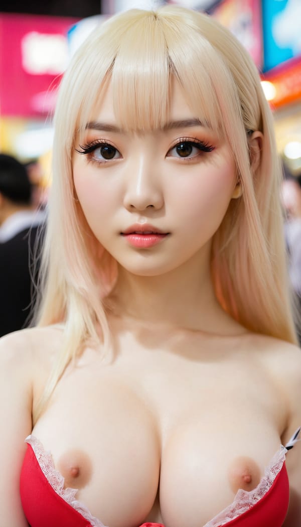 Tags: 21872187, SDXL
{"3": {"inputs": {"seed": 453614921763566, "steps": 32, "cfg": 7.72, "sampler_name": "dpmpp_2m", "scheduler": "karras", "denoise": 1.0, "model": ["27", 0], "positive": ["6", 0], "negative": ["7", 0], "latent_image": ["5", 0]}, "class_type": "KSampler"}, "4": {"inputs": {"ckpt_name": "juggernautxl.safetensors"}, "class_type": "CheckpointLoaderSimple"}, "5": {"inputs": {"width": 768, "height": 1344, "batch_size": 1}, "class_type": "EmptyLatentImage"}, "6": {"inputs": {"text": "20 year old girl, (taiwanese:1.13), (ukrainian:0.96), (russian:1.05), (sexy lips:0.95), (eyelashes:1.14), (seductive pose:1.14), (double eyelids:1.03), (seductive facial expression:1.08), (cute:1.10), (slim:0.97), (beautiful eyes:1.09), (detailed face:1.14), (idol:1.06), (pale skin:1.06), (blush:1.12), (in a seductive pose:1.13), (large perky breasts:1.03), (cleavage:1.00), (thigh gap:1.00), (in a cosplay:0.97) at comiket posing for camera, (soft lighting:1.08), (candid cinema:1.03), (detailed skin:1.07), (textured skin:1.09), (natural looking skin:1.03), (skin fuzz:1.05), (RAW:1.02), (portra:1.06), (film:1.09)", "clip": ["27", 1]}, "class_type": "CLIPTextEncode"}, "7": {"inputs": {"text": "(watermark:1.13), (low resolution:1.09), (distorted:1.12), (worst quality:1.10), (bad hands:1.08), (twisted:1.08), (open mouth:1.06)", "clip": ["27", 1]}, "class_type": "CLIPTextEncode"}, "8": {"inputs": {"samples": ["3", 0], "vae": ["4", 2]}, "class_type": "VAEDecode"}, "25": {"inputs": {"lora_name": "nudify_xl.safetensors", "strength_model": 0.33, "strength_clip": 0.22, "model": ["4", 0], "clip": ["4", 1]}, "class_type": "LoraLoader"}, "26": {"inputs": {"lora_name": "shirtlift_SDXL_v2.safetensors", "strength_model": 0.09, "strength_clip": 0.16, "model": ["25", 0], "clip": ["25", 1]}, "class_type": "LoraLoader"}, "27": {"inputs": {"lora_name": "PerfectEyesXL.safetensors", "strength_model": 0.19, "strength_clip": 0.08, "model": ["26", 0], "clip": ["26", 1]}, "class_type": "LoraLoader"}, "30": {"inputs": {"model_name": "4x_NMKD-Superscale-SP_178000_G.pth"}, "class_type": "UpscaleModelLoader"}, "31": {"inputs": {"upscale_model": ["30", 0], "image": ["8", 0]}, "class_type": "ImageUpscaleWithModel"}, "32": {"inputs": {"upscale_method": "lanczos", "scale_by": 0.5, "image": ["31", 0]}, "class_type": "ImageScaleBy"}, "33": {"inputs": {"pixels": ["32", 0], "vae": ["4", 2]}, "class_type": "VAEEncode"}, "34": {"inputs": {"seed": 453614921763566, "steps": 32, "cfg": 7.72, "sampler_name": "dpmpp_2m", "scheduler": "karras", "denoise": 0.3, "model": ["27", 0], "positive": ["6", 0], "negative": ["7", 0], "latent_image": ["33", 0]}, "class_type": "KSampler"}, "36": {"inputs": {"samples": ["34", 0], "vae": ["4", 2]}, "class_type": "VAEDecode"}, "39": {"inputs": {"filename_prefix": "comfyapi-1732706663060", "images": ["36", 0]}, "class_type": "SaveImage"}}