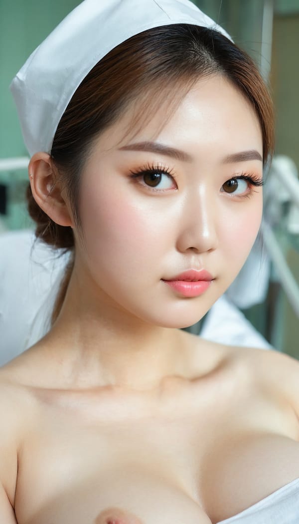 Tags: 21872187, SDXL
{"3": {"inputs": {"seed": 230997525674085, "steps": 32, "cfg": 6.42, "sampler_name": "dpmpp_2m", "scheduler": "karras", "denoise": 1.0, "model": ["27", 0], "positive": ["6", 0], "negative": ["7", 0], "latent_image": ["5", 0]}, "class_type": "KSampler"}, "4": {"inputs": {"ckpt_name": "juggernautxl.safetensors"}, "class_type": "CheckpointLoaderSimple"}, "5": {"inputs": {"width": 768, "height": 1344, "batch_size": 1}, "class_type": "EmptyLatentImage"}, "6": {"inputs": {"text": "21 year old girl, (taiwanese:1.04), (eyelashes:1.12), (seductive facial expression:1.07), (detailed face:1.03), (slim:1.10), (blush:1.10), (temptress:1.04), (double eyelids:1.08), (cute:1.12), (pale skin:1.03), (beautiful eyes:1.10), (seductive pose:1.03), (sexy lips:1.14), (idol:1.14), (on all fours:1.04), (spreading ass cheeks:1.11), (from behind:1.08), (backboob:1.09), (nurse in uniform:1.02) working in a hospital ward, (film:1.08), (textured skin:1.07), (skin fuzz:1.07), (portra:1.08), (RAW:1.04), (detailed skin:1.07), (candid cinema:1.05), (soft lighting:1.03), (natural looking skin:1.01)", "clip": ["27", 1]}, "class_type": "CLIPTextEncode"}, "7": {"inputs": {"text": "(open mouth:1.06), (distorted:1.13), (worst quality:1.09), (watermark:1.08), (bad hands:1.12), (low resolution:1.12), (twisted:1.10)", "clip": ["27", 1]}, "class_type": "CLIPTextEncode"}, "8": {"inputs": {"samples": ["3", 0], "vae": ["4", 2]}, "class_type": "VAEDecode"}, "25": {"inputs": {"lora_name": "nudify_xl.safetensors", "strength_model": 0.14, "strength_clip": 0.3, "model": ["4", 0], "clip": ["4", 1]}, "class_type": "LoraLoader"}, "26": {"inputs": {"lora_name": "shirtlift_SDXL_v2.safetensors", "strength_model": 0.14, "strength_clip": 0.18, "model": ["25", 0], "clip": ["25", 1]}, "class_type": "LoraLoader"}, "27": {"inputs": {"lora_name": "PerfectEyesXL.safetensors", "strength_model": 0.19, "strength_clip": 0.0, "model": ["26", 0], "clip": ["26", 1]}, "class_type": "LoraLoader"}, "30": {"inputs": {"model_name": "4x_NMKD-Superscale-SP_178000_G.pth"}, "class_type": "UpscaleModelLoader"}, "31": {"inputs": {"upscale_model": ["30", 0], "image": ["8", 0]}, "class_type": "ImageUpscaleWithModel"}, "32": {"inputs": {"upscale_method": "lanczos", "scale_by": 0.5, "image": ["31", 0]}, "class_type": "ImageScaleBy"}, "33": {"inputs": {"pixels": ["32", 0], "vae": ["4", 2]}, "class_type": "VAEEncode"}, "34": {"inputs": {"seed": 230997525674085, "steps": 32, "cfg": 6.42, "sampler_name": "dpmpp_2m", "scheduler": "karras", "denoise": 0.3, "model": ["27", 0], "positive": ["6", 0], "negative": ["7", 0], "latent_image": ["33", 0]}, "class_type": "KSampler"}, "36": {"inputs": {"samples": ["34", 0], "vae": ["4", 2]}, "class_type": "VAEDecode"}, "39": {"inputs": {"filename_prefix": "comfyapi-1734200524536", "images": ["36", 0]}, "class_type": "SaveImage"}}