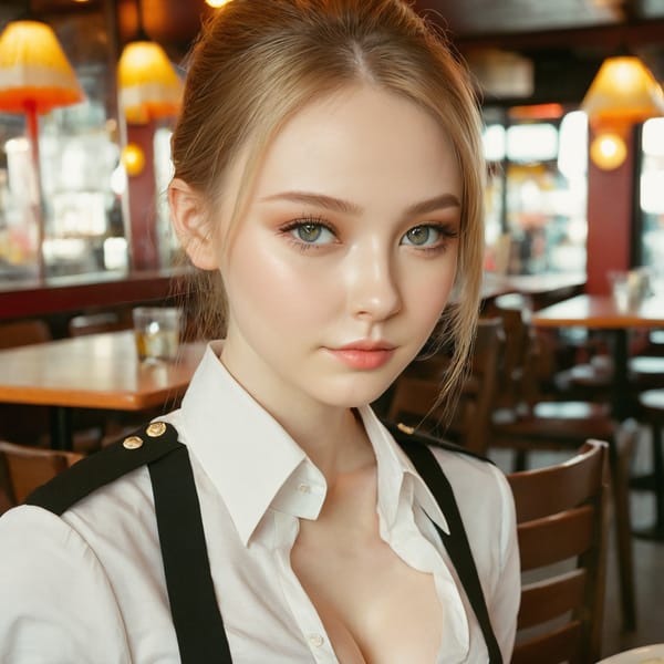 Tags: 21872187, SDXL
{"3": {"inputs": {"seed": 830613768489454, "steps": 32, "cfg": 7.26, "sampler_name": "dpmpp_2m", "scheduler": "karras", "denoise": 1.0, "model": ["27", 0], "positive": ["6", 0], "negative": ["7", 0], "latent_image": ["5", 0]}, "class_type": "KSampler"}, "4": {"inputs": {"ckpt_name": "juggernautxl.safetensors"}, "class_type": "CheckpointLoaderSimple"}, "5": {"inputs": {"width": 1024, "height": 1024, "batch_size": 1}, "class_type": "EmptyLatentImage"}, "6": {"inputs": {"text": "24 year old girl, (russian:1.04), (beautiful eyes:1.10), (double eyelids:0.99), (cute:1.09), (pale skin:0.96), (seductive facial expression:1.08), (temptress:0.99), (eyelashes:0.96), (idol:1.01), (blush:0.95), (sexy lips:0.97), (detailed face:1.09), (slim:1.14), (in a seductive pose:0.98), (large perky breasts:0.98), (cleavage:1.13), (thigh gap:0.97), (a waitress in uniform:1.02) working at a restaurant, (natural looking skin:1.08), (candid cinema:1.08), (RAW:1.07), (film:1.03), (soft lighting:1.06), (portra:1.05), (detailed skin:1.03), (skin fuzz:1.06), (textured skin:1.07)", "clip": ["27", 1]}, "class_type": "CLIPTextEncode"}, "7": {"inputs": {"text": "(distorted:1.12), (low resolution:1.05), (twisted:1.10), (worst quality:1.10), (open mouth:1.14), (watermark:1.09), (bad hands:1.06)", "clip": ["27", 1]}, "class_type": "CLIPTextEncode"}, "8": {"inputs": {"samples": ["3", 0], "vae": ["4", 2]}, "class_type": "VAEDecode"}, "25": {"inputs": {"lora_name": "nudify_xl.safetensors", "strength_model": 0.23, "strength_clip": 0.17, "model": ["4", 0], "clip": ["4", 1]}, "class_type": "LoraLoader"}, "26": {"inputs": {"lora_name": "shirtlift_SDXL_v2.safetensors", "strength_model": 0.14, "strength_clip": 0.01, "model": ["25", 0], "clip": ["25", 1]}, "class_type": "LoraLoader"}, "27": {"inputs": {"lora_name": "PerfectEyesXL.safetensors", "strength_model": 0.0, "strength_clip": 0.19, "model": ["26", 0], "clip": ["26", 1]}, "class_type": "LoraLoader"}, "30": {"inputs": {"model_name": "4x_NMKD-Superscale-SP_178000_G.pth"}, "class_type": "UpscaleModelLoader"}, "31": {"inputs": {"upscale_model": ["30", 0], "image": ["8", 0]}, "class_type": "ImageUpscaleWithModel"}, "32": {"inputs": {"upscale_method": "lanczos", "scale_by": 0.5, "image": ["31", 0]}, "class_type": "ImageScaleBy"}, "33": {"inputs": {"pixels": ["32", 0], "vae": ["4", 2]}, "class_type": "VAEEncode"}, "34": {"inputs": {"seed": 830613768489454, "steps": 32, "cfg": 7.26, "sampler_name": "dpmpp_2m", "scheduler": "karras", "denoise": 0.3, "model": ["27", 0], "positive": ["6", 0], "negative": ["7", 0], "latent_image": ["33", 0]}, "class_type": "KSampler"}, "36": {"inputs": {"samples": ["34", 0], "vae": ["4", 2]}, "class_type": "VAEDecode"}, "39": {"inputs": {"filename_prefix": "comfyapi-1732990701695", "images": ["36", 0]}, "class_type": "SaveImage"}}