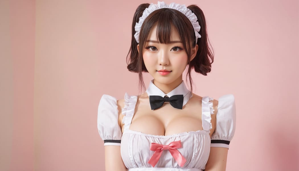 Tags: 21872187, SDXL
{"3": {"inputs": {"seed": 277875522422996, "steps": 32, "cfg": 7.82, "sampler_name": "dpmpp_2m", "scheduler": "karras", "denoise": 1.0, "model": ["27", 0], "positive": ["6", 0], "negative": ["7", 0], "latent_image": ["5", 0]}, "class_type": "KSampler"}, "4": {"inputs": {"ckpt_name": "juggernautxl.safetensors"}, "class_type": "CheckpointLoaderSimple"}, "5": {"inputs": {"width": 1344, "height": 768, "batch_size": 1}, "class_type": "EmptyLatentImage"}, "6": {"inputs": {"text": "18 year old girl, (japanese:1.08), (seductive pose:1.00), (eyelashes:1.04), (double eyelids:1.09), (idol:1.01), (sexy lips:1.13), (beautiful eyes:1.09), (cute:1.00), (blush:1.12), (slim:1.01), (seductive facial expression:1.09), (detailed face:0.97), (pale skin:1.01), (temptress:1.10), (in a seductive pose:1.00), (large perky breasts:1.12), (cleavage:0.99), (thigh gap:1.13), in a (skimpy maid costume:1.05) working at a maid cafe, choker, bowtie, headband, pleated skirt, (candid cinema:1.08), (portra:1.04), (soft lighting:1.06), (RAW:1.08), (detailed skin:1.07), (textured skin:1.01), (natural looking skin:1.07), (film:1.08), (skin fuzz:1.05)", "clip": ["27", 1]}, "class_type": "CLIPTextEncode"}, "7": {"inputs": {"text": "(watermark:1.11), (low resolution:1.12), (bad hands:1.10), (worst quality:1.08), (twisted:1.14), (distorted:1.11), (open mouth:1.13)", "clip": ["27", 1]}, "class_type": "CLIPTextEncode"}, "8": {"inputs": {"samples": ["3", 0], "vae": ["4", 2]}, "class_type": "VAEDecode"}, "25": {"inputs": {"lora_name": "nudify_xl.safetensors", "strength_model": 0.03, "strength_clip": 0.26, "model": ["4", 0], "clip": ["4", 1]}, "class_type": "LoraLoader"}, "26": {"inputs": {"lora_name": "shirtlift_SDXL_v2.safetensors", "strength_model": 0.01, "strength_clip": 0.06, "model": ["25", 0], "clip": ["25", 1]}, "class_type": "LoraLoader"}, "27": {"inputs": {"lora_name": "PerfectEyesXL.safetensors", "strength_model": 0.05, "strength_clip": 0.03, "model": ["26", 0], "clip": ["26", 1]}, "class_type": "LoraLoader"}, "30": {"inputs": {"model_name": "4x_NMKD-Superscale-SP_178000_G.pth"}, "class_type": "UpscaleModelLoader"}, "31": {"inputs": {"upscale_model": ["30", 0], "image": ["8", 0]}, "class_type": "ImageUpscaleWithModel"}, "32": {"inputs": {"upscale_method": "lanczos", "scale_by": 0.5, "image": ["31", 0]}, "class_type": "ImageScaleBy"}, "33": {"inputs": {"pixels": ["32", 0], "vae": ["4", 2]}, "class_type": "VAEEncode"}, "34": {"inputs": {"seed": 277875522422996, "steps": 32, "cfg": 7.82, "sampler_name": "dpmpp_2m", "scheduler": "karras", "denoise": 0.3, "model": ["27", 0], "positive": ["6", 0], "negative": ["7", 0], "latent_image": ["33", 0]}, "class_type": "KSampler"}, "36": {"inputs": {"samples": ["34", 0], "vae": ["4", 2]}, "class_type": "VAEDecode"}, "39": {"inputs": {"filename_prefix": "comfyapi-1733796141149", "images": ["36", 0]}, "class_type": "SaveImage"}}