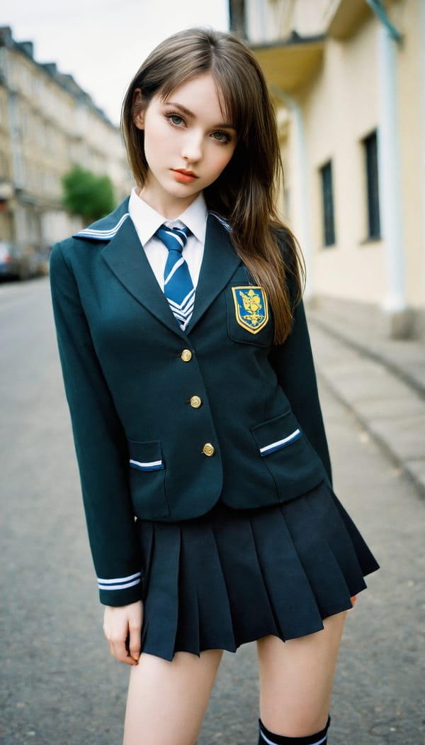 Tags: 21872187, SDXL
{"3": {"inputs": {"seed": 219149590364242, "steps": 32, "cfg": 6.29, "sampler_name": "dpmpp_2m", "scheduler": "karras", "denoise": 1.0, "model": ["27", 0], "positive": ["6", 0], "negative": ["7", 0], "latent_image": ["5", 0]}, "class_type": "KSampler"}, "4": {"inputs": {"ckpt_name": "helloworldxl.safetensors"}, "class_type": "CheckpointLoaderSimple"}, "5": {"inputs": {"width": 768, "height": 1344, "batch_size": 1}, "class_type": "EmptyLatentImage"}, "6": {"inputs": {"text": "24 year old girl, (irish:1.05), (ukrainian:1.06), (temptress:1.10), (sexy lips:0.95), (idol:1.04), (double eyelids:1.13), (seductive pose:1.12), (cute:1.13), (seductive facial expression:1.14), (pale skin:0.96), (eyelashes:1.12), (blush:0.96), (beautiful eyes:1.09), (slim:1.01), (detailed face:1.05), (in a seductive pose:1.14), (large perky breasts:1.02), (cleavage:1.07), (thigh gap:1.04), (school uniform:1.13), choker, busy street, (portra:1.09), (textured skin:1.03), (RAW:1.01), (detailed skin:1.08), (skin fuzz:1.02), (candid cinema:1.09), (film:1.08), (soft lighting:1.03), (natural looking skin:1.01)", "clip": ["27", 1]}, "class_type": "CLIPTextEncode"}, "7": {"inputs": {"text": "(open mouth:1.13), (low resolution:1.06), (watermark:1.05), (distorted:1.09), (bad hands:1.12), (worst quality:1.07), (twisted:1.07)", "clip": ["27", 1]}, "class_type": "CLIPTextEncode"}, "8": {"inputs": {"samples": ["3", 0], "vae": ["4", 2]}, "class_type": "VAEDecode"}, "25": {"inputs": {"lora_name": "nudify_xl.safetensors", "strength_model": 0.34, "strength_clip": 0.3, "model": ["4", 0], "clip": ["4", 1]}, "class_type": "LoraLoader"}, "26": {"inputs": {"lora_name": "shirtlift_SDXL_v2.safetensors", "strength_model": 0.09, "strength_clip": 0.0, "model": ["25", 0], "clip": ["25", 1]}, "class_type": "LoraLoader"}, "27": {"inputs": {"lora_name": "PerfectEyesXL.safetensors", "strength_model": 0.17, "strength_clip": 0.07, "model": ["26", 0], "clip": ["26", 1]}, "class_type": "LoraLoader"}, "30": {"inputs": {"model_name": "4x_NMKD-Superscale-SP_178000_G.pth"}, "class_type": "UpscaleModelLoader"}, "31": {"inputs": {"upscale_model": ["30", 0], "image": ["8", 0]}, "class_type": "ImageUpscaleWithModel"}, "32": {"inputs": {"upscale_method": "lanczos", "scale_by": 0.5, "image": ["31", 0]}, "class_type": "ImageScaleBy"}, "33": {"inputs": {"pixels": ["32", 0], "vae": ["4", 2]}, "class_type": "VAEEncode"}, "34": {"inputs": {"seed": 219149590364242, "steps": 32, "cfg": 6.29, "sampler_name": "dpmpp_2m", "scheduler": "karras", "denoise": 0.3, "model": ["27", 0], "positive": ["6", 0], "negative": ["7", 0], "latent_image": ["33", 0]}, "class_type": "KSampler"}, "36": {"inputs": {"samples": ["34", 0], "vae": ["4", 2]}, "class_type": "VAEDecode"}, "39": {"inputs": {"filename_prefix": "comfyapi-1734965833482", "images": ["36", 0]}, "class_type": "SaveImage"}}