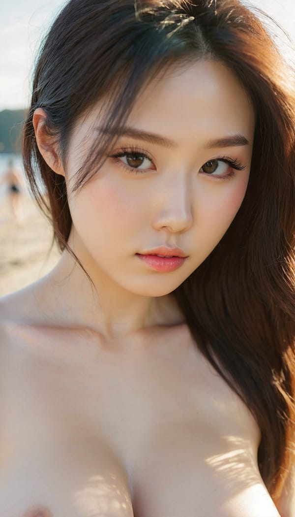 Tags: 21872187, SDXL
{"3": {"inputs": {"seed": 900619346241563, "steps": 64, "cfg": 7.5, "sampler_name": "dpmpp_2m", "scheduler": "karras", "denoise": 1.0, "model": ["27", 0], "positive": ["6", 0], "negative": ["7", 0], "latent_image": ["5", 0]}, "class_type": "KSampler"}, "4": {"inputs": {"ckpt_name": "juggernautxl.safetensors"}, "class_type": "CheckpointLoaderSimple"}, "5": {"inputs": {"width": 768, "height": 1344, "batch_size": 1}, "class_type": "EmptyLatentImage"}, "6": {"inputs": {"text": "24 year old girl, (korean:1.03), (irish:1.02), (eyelashes:1.08), (seductive facial expression:1.09), (detailed face:1.00), (slim:1.06), (cute:0.97), (idol:0.95), (beautiful eyes:1.08), (seductive pose:1.08), (pale skin:1.04), (double eyelids:1.08), (sexy lips:0.95), (temptress:0.96), (blush:0.95), (in a seductive pose:1.02), (large perky breasts:1.10), (cleavage:1.08), (thigh gap:0.98), strolling (nude:1.08) at a beach, (skin fuzz:1.03), (candid cinema:1.05), (natural looking skin:1.04), (detailed skin:1.04), (textured skin:1.08), (RAW:1.06), (portra:1.04), (film:1.07), (soft lighting:1.05)", "clip": ["27", 1]}, "class_type": "CLIPTextEncode"}, "7": {"inputs": {"text": "(distorted:1.14), (worst quality:1.14), (bad hands:1.05), (watermark:1.13), (open mouth:1.11), (low resolution:1.11), (twisted:1.06)", "clip": ["27", 1]}, "class_type": "CLIPTextEncode"}, "8": {"inputs": {"samples": ["3", 0], "vae": ["4", 2]}, "class_type": "VAEDecode"}, "25": {"inputs": {"lora_name": "nudify_xl.safetensors", "strength_model": 0.01, "strength_clip": 0.1, "model": ["4", 0], "clip": ["4", 1]}, "class_type": "LoraLoader"}, "26": {"inputs": {"lora_name": "shirtlift_SDXL_v2.safetensors", "strength_model": 0.1, "strength_clip": 0.0, "model": ["25", 0], "clip": ["25", 1]}, "class_type": "LoraLoader"}, "27": {"inputs": {"lora_name": "PerfectEyesXL.safetensors", "strength_model": 0.19, "strength_clip": 0.12, "model": ["26", 0], "clip": ["26", 1]}, "class_type": "LoraLoader"}, "30": {"inputs": {"model_name": "4x_NMKD-Superscale-SP_178000_G.pth"}, "class_type": "UpscaleModelLoader"}, "31": {"inputs": {"upscale_model": ["30", 0], "image": ["8", 0]}, "class_type": "ImageUpscaleWithModel"}, "32": {"inputs": {"upscale_method": "lanczos", "scale_by": 0.5, "image": ["31", 0]}, "class_type": "ImageScaleBy"}, "33": {"inputs": {"pixels": ["32", 0], "vae": ["4", 2]}, "class_type": "VAEEncode"}, "34": {"inputs": {"seed": 900619346241563, "steps": 64, "cfg": 7.5, "sampler_name": "dpmpp_2m", "scheduler": "karras", "denoise": 0.3, "model": ["27", 0], "positive": ["6", 0], "negative": ["7", 0], "latent_image": ["33", 0]}, "class_type": "KSampler"}, "36": {"inputs": {"samples": ["34", 0], "vae": ["4", 2]}, "class_type": "VAEDecode"}, "39": {"inputs": {"filename_prefix": "comfyapi-1724151903047", "images": ["36", 0]}, "class_type": "SaveImage"}}