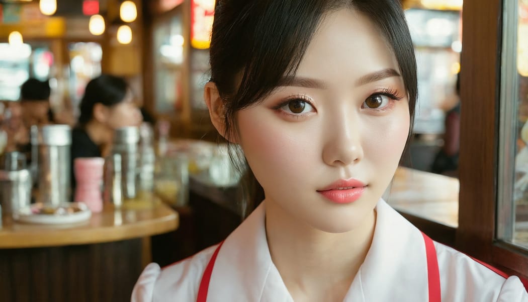 Tags: 21872187, SDXL
{"3": {"inputs": {"seed": 156619199537117, "steps": 32, "cfg": 5.23, "sampler_name": "dpmpp_2m", "scheduler": "karras", "denoise": 1.0, "model": ["27", 0], "positive": ["6", 0], "negative": ["7", 0], "latent_image": ["5", 0]}, "class_type": "KSampler"}, "4": {"inputs": {"ckpt_name": "juggernautxl.safetensors"}, "class_type": "CheckpointLoaderSimple"}, "5": {"inputs": {"width": 1344, "height": 768, "batch_size": 1}, "class_type": "EmptyLatentImage"}, "6": {"inputs": {"text": "28 year old girl, (korean:0.95), (ukrainian:1.11), (pale skin:1.08), (slim:0.98), (sexy lips:1.11), (detailed face:1.14), (idol:1.09), (double eyelids:1.13), (blush:1.13), (cute:0.95), (eyelashes:1.01), (seductive facial expression:1.03), (beautiful eyes:1.14), (temptress:1.04), (seductive pose:1.02), (in a seductive pose:1.06), (large perky breasts:0.98), (cleavage:1.00), (thigh gap:0.96), (a waitress in uniform:1.05) working at a restaurant, (candid cinema:1.03), (RAW:1.00), (textured skin:1.06), (skin fuzz:1.05), (detailed skin:1.08), (portra:1.00), (natural looking skin:1.09), (film:1.08), (soft lighting:1.08)", "clip": ["27", 1]}, "class_type": "CLIPTextEncode"}, "7": {"inputs": {"text": "(twisted:1.10), (distorted:1.10), (watermark:1.09), (open mouth:1.10), (low resolution:1.07), (worst quality:1.12), (bad hands:1.10)", "clip": ["27", 1]}, "class_type": "CLIPTextEncode"}, "8": {"inputs": {"samples": ["3", 0], "vae": ["4", 2]}, "class_type": "VAEDecode"}, "25": {"inputs": {"lora_name": "nudify_xl.safetensors", "strength_model": 0.3, "strength_clip": 0.2, "model": ["4", 0], "clip": ["4", 1]}, "class_type": "LoraLoader"}, "26": {"inputs": {"lora_name": "shirtlift_SDXL_v2.safetensors", "strength_model": 0.15, "strength_clip": 0.13, "model": ["25", 0], "clip": ["25", 1]}, "class_type": "LoraLoader"}, "27": {"inputs": {"lora_name": "PerfectEyesXL.safetensors", "strength_model": 0.04, "strength_clip": 0.11, "model": ["26", 0], "clip": ["26", 1]}, "class_type": "LoraLoader"}, "30": {"inputs": {"model_name": "4x_NMKD-Superscale-SP_178000_G.pth"}, "class_type": "UpscaleModelLoader"}, "31": {"inputs": {"upscale_model": ["30", 0], "image": ["8", 0]}, "class_type": "ImageUpscaleWithModel"}, "32": {"inputs": {"upscale_method": "lanczos", "scale_by": 0.5, "image": ["31", 0]}, "class_type": "ImageScaleBy"}, "33": {"inputs": {"pixels": ["32", 0], "vae": ["4", 2]}, "class_type": "VAEEncode"}, "34": {"inputs": {"seed": 156619199537117, "steps": 32, "cfg": 5.23, "sampler_name": "dpmpp_2m", "scheduler": "karras", "denoise": 0.3, "model": ["27", 0], "positive": ["6", 0], "negative": ["7", 0], "latent_image": ["33", 0]}, "class_type": "KSampler"}, "36": {"inputs": {"samples": ["34", 0], "vae": ["4", 2]}, "class_type": "VAEDecode"}, "39": {"inputs": {"filename_prefix": "comfyapi-1734617739788", "images": ["36", 0]}, "class_type": "SaveImage"}}