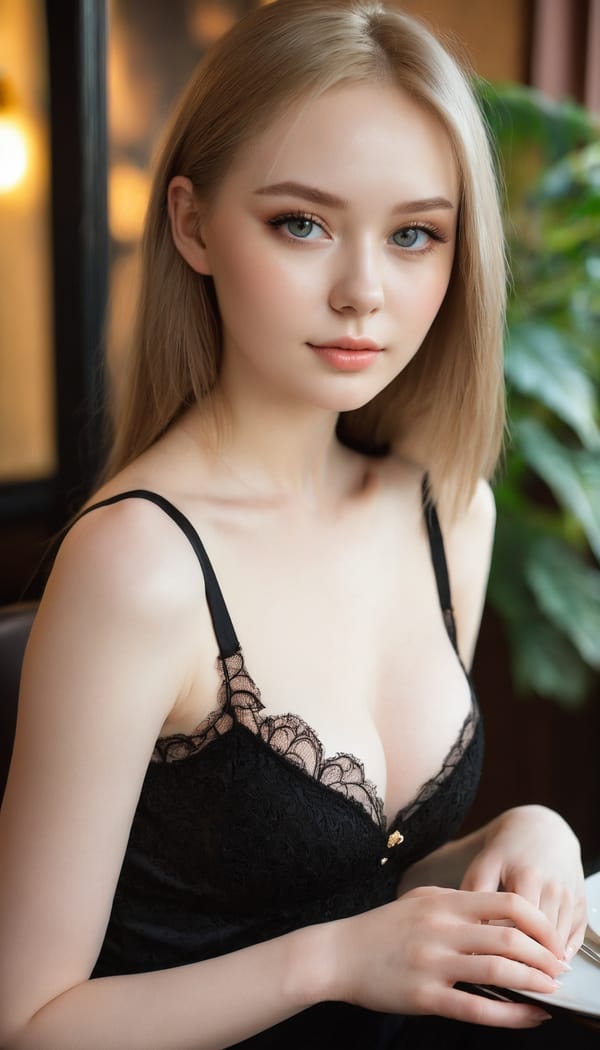 Tags: 21872187, SDXL
{"3": {"inputs": {"seed": 914474553002412, "steps": 32, "cfg": 6.12, "sampler_name": "dpmpp_2m", "scheduler": "karras", "denoise": 1.0, "model": ["27", 0], "positive": ["6", 0], "negative": ["7", 0], "latent_image": ["5", 0]}, "class_type": "KSampler"}, "4": {"inputs": {"ckpt_name": "juggernautxl.safetensors"}, "class_type": "CheckpointLoaderSimple"}, "5": {"inputs": {"width": 768, "height": 1344, "batch_size": 1}, "class_type": "EmptyLatentImage"}, "6": {"inputs": {"text": "20 year old girl, (russian:1.05), (idol:0.98), (eyelashes:0.99), (cute:0.97), (beautiful eyes:1.03), (blush:1.10), (seductive pose:1.11), (slim:1.13), (sexy lips:1.04), (pale skin:1.08), (temptress:0.99), (double eyelids:1.08), (seductive facial expression:1.03), (in a seductive pose:0.98), (large perky breasts:1.09), (cleavage:0.99), (thigh gap:1.11), (wearing a little black dress:1.14) at a fine dining restaurant, (skin fuzz:1.06), (natural looking skin:1.05), (soft lighting:1.05), (textured skin:1.01), (detailed skin:1.01), (RAW:1.02), (portra:1.09), (candid cinema:1.04), (film:1.03)", "clip": ["27", 1]}, "class_type": "CLIPTextEncode"}, "7": {"inputs": {"text": "(open mouth:1.12), (worst quality:1.06), (watermark:1.07), (low resolution:1.05), (twisted:1.11), (distorted:1.06), (bad hands:1.14)", "clip": ["27", 1]}, "class_type": "CLIPTextEncode"}, "8": {"inputs": {"samples": ["3", 0], "vae": ["4", 2]}, "class_type": "VAEDecode"}, "25": {"inputs": {"lora_name": "nudify_xl.safetensors", "strength_model": 0.04, "strength_clip": 0.22, "model": ["4", 0], "clip": ["4", 1]}, "class_type": "LoraLoader"}, "26": {"inputs": {"lora_name": "shirtlift_SDXL_v2.safetensors", "strength_model": 0.01, "strength_clip": 0.01, "model": ["25", 0], "clip": ["25", 1]}, "class_type": "LoraLoader"}, "27": {"inputs": {"lora_name": "PerfectEyesXL.safetensors", "strength_model": 0.12, "strength_clip": 0.09, "model": ["26", 0], "clip": ["26", 1]}, "class_type": "LoraLoader"}, "30": {"inputs": {"model_name": "4x_NMKD-Superscale-SP_178000_G.pth"}, "class_type": "UpscaleModelLoader"}, "31": {"inputs": {"upscale_model": ["30", 0], "image": ["8", 0]}, "class_type": "ImageUpscaleWithModel"}, "32": {"inputs": {"upscale_method": "lanczos", "scale_by": 0.5, "image": ["31", 0]}, "class_type": "ImageScaleBy"}, "33": {"inputs": {"pixels": ["32", 0], "vae": ["4", 2]}, "class_type": "VAEEncode"}, "34": {"inputs": {"seed": 914474553002412, "steps": 32, "cfg": 6.12, "sampler_name": "dpmpp_2m", "scheduler": "karras", "denoise": 0.3, "model": ["27", 0], "positive": ["6", 0], "negative": ["7", 0], "latent_image": ["33", 0]}, "class_type": "KSampler"}, "36": {"inputs": {"samples": ["34", 0], "vae": ["4", 2]}, "class_type": "VAEDecode"}, "39": {"inputs": {"filename_prefix": "comfyapi-1726567389759", "images": ["36", 0]}, "class_type": "SaveImage"}}