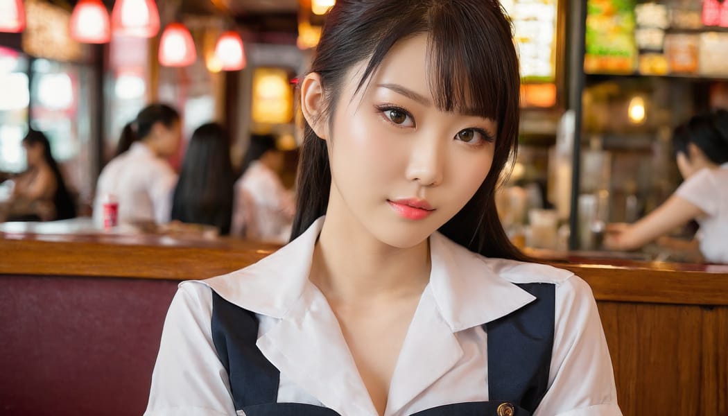 Tags: 21872187, SDXL
{"3": {"inputs": {"seed": 356989339888624, "steps": 32, "cfg": 5.53, "sampler_name": "dpmpp_2m", "scheduler": "karras", "denoise": 1.0, "model": ["27", 0], "positive": ["6", 0], "negative": ["7", 0], "latent_image": ["5", 0]}, "class_type": "KSampler"}, "4": {"inputs": {"ckpt_name": "juggernautxl.safetensors"}, "class_type": "CheckpointLoaderSimple"}, "5": {"inputs": {"width": 1344, "height": 768, "batch_size": 1}, "class_type": "EmptyLatentImage"}, "6": {"inputs": {"text": "26 year old girl, (taiwanese:1.14), (idol:1.00), (temptress:1.14), (detailed face:0.97), (double eyelids:1.00), (slim:1.12), (seductive facial expression:0.98), (seductive pose:1.02), (eyelashes:0.99), (blush:1.02), (pale skin:1.09), (sexy lips:1.13), (cute:1.13), (in a seductive pose:1.03), (large perky breasts:1.05), (cleavage:1.11), (thigh gap:0.95), (a waitress in uniform:1.14) working at a restaurant, (film:1.04), (soft lighting:1.06), (candid cinema:1.00), (natural looking skin:1.02), (textured skin:1.04), (skin fuzz:1.00), (detailed skin:1.03), (RAW:1.01), (portra:1.05)", "clip": ["27", 1]}, "class_type": "CLIPTextEncode"}, "7": {"inputs": {"text": "(twisted:1.06), (low resolution:1.12), (open mouth:1.11), (bad hands:1.11), (distorted:1.08), (watermark:1.10), (worst quality:1.14)", "clip": ["27", 1]}, "class_type": "CLIPTextEncode"}, "8": {"inputs": {"samples": ["3", 0], "vae": ["4", 2]}, "class_type": "VAEDecode"}, "25": {"inputs": {"lora_name": "nudify_xl.safetensors", "strength_model": 0.1, "strength_clip": 0.23, "model": ["4", 0], "clip": ["4", 1]}, "class_type": "LoraLoader"}, "26": {"inputs": {"lora_name": "shirtlift_SDXL_v2.safetensors", "strength_model": 0.0, "strength_clip": 0.07, "model": ["25", 0], "clip": ["25", 1]}, "class_type": "LoraLoader"}, "27": {"inputs": {"lora_name": "PerfectEyesXL.safetensors", "strength_model": 0.19, "strength_clip": 0.17, "model": ["26", 0], "clip": ["26", 1]}, "class_type": "LoraLoader"}, "30": {"inputs": {"model_name": "4x_NMKD-Superscale-SP_178000_G.pth"}, "class_type": "UpscaleModelLoader"}, "31": {"inputs": {"upscale_model": ["30", 0], "image": ["8", 0]}, "class_type": "ImageUpscaleWithModel"}, "32": {"inputs": {"upscale_method": "lanczos", "scale_by": 0.5, "image": ["31", 0]}, "class_type": "ImageScaleBy"}, "33": {"inputs": {"pixels": ["32", 0], "vae": ["4", 2]}, "class_type": "VAEEncode"}, "34": {"inputs": {"seed": 356989339888624, "steps": 32, "cfg": 5.53, "sampler_name": "dpmpp_2m", "scheduler": "karras", "denoise": 0.3, "model": ["27", 0], "positive": ["6", 0], "negative": ["7", 0], "latent_image": ["33", 0]}, "class_type": "KSampler"}, "36": {"inputs": {"samples": ["34", 0], "vae": ["4", 2]}, "class_type": "VAEDecode"}, "39": {"inputs": {"filename_prefix": "comfyapi-1726500379789", "images": ["36", 0]}, "class_type": "SaveImage"}}