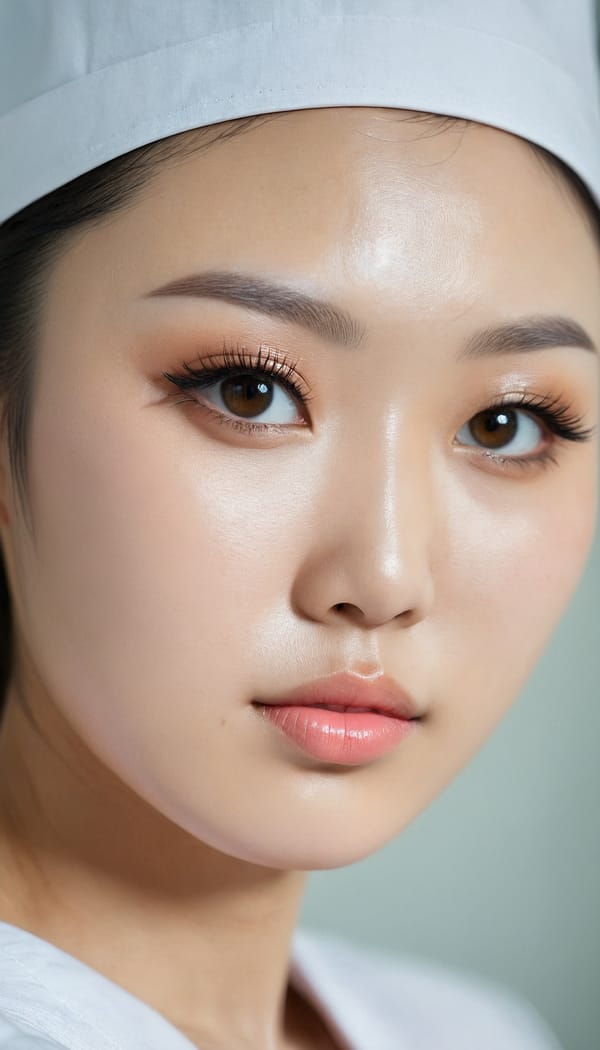 Tags: 21872187, SDXL
{"3": {"inputs": {"seed": 409172460921035, "steps": 32, "cfg": 5.37, "sampler_name": "dpmpp_2m", "scheduler": "karras", "denoise": 1.0, "model": ["27", 0], "positive": ["6", 0], "negative": ["7", 0], "latent_image": ["5", 0]}, "class_type": "KSampler"}, "4": {"inputs": {"ckpt_name": "juggernautxl.safetensors"}, "class_type": "CheckpointLoaderSimple"}, "5": {"inputs": {"width": 768, "height": 1344, "batch_size": 1}, "class_type": "EmptyLatentImage"}, "6": {"inputs": {"text": "27 year old girl, (japanese:0.99), (ukrainian:0.96), (chinese:0.98), (slim:1.08), (seductive facial expression:1.07), (temptress:1.14), (beautiful eyes:1.07), (seductive pose:1.11), (detailed face:1.01), (idol:0.95), (eyelashes:1.04), (sexy lips:1.06), (blush:0.99), (double eyelids:1.08), (cute:0.96), (in a seductive pose:0.95), (large perky breasts:0.97), (cleavage:0.95), (thigh gap:1.00), (nurse in uniform:0.97) working in a hospital ward, (detailed skin:1.01), (portra:1.06), (skin fuzz:1.02), (RAW:1.02), (candid cinema:1.07), (natural looking skin:1.07), (textured skin:1.08), (film:1.05), (soft lighting:1.07)", "clip": ["27", 1]}, "class_type": "CLIPTextEncode"}, "7": {"inputs": {"text": "(distorted:1.10), (worst quality:1.09), (low resolution:1.10), (open mouth:1.06), (watermark:1.11), (bad hands:1.07), (twisted:1.09)", "clip": ["27", 1]}, "class_type": "CLIPTextEncode"}, "8": {"inputs": {"samples": ["3", 0], "vae": ["4", 2]}, "class_type": "VAEDecode"}, "25": {"inputs": {"lora_name": "nudify_xl.safetensors", "strength_model": 0.29, "strength_clip": 0.24, "model": ["4", 0], "clip": ["4", 1]}, "class_type": "LoraLoader"}, "26": {"inputs": {"lora_name": "shirtlift_SDXL_v2.safetensors", "strength_model": 0.15, "strength_clip": 0.1, "model": ["25", 0], "clip": ["25", 1]}, "class_type": "LoraLoader"}, "27": {"inputs": {"lora_name": "PerfectEyesXL.safetensors", "strength_model": 0.09, "strength_clip": 0.05, "model": ["26", 0], "clip": ["26", 1]}, "class_type": "LoraLoader"}, "30": {"inputs": {"model_name": "4x_NMKD-Superscale-SP_178000_G.pth"}, "class_type": "UpscaleModelLoader"}, "31": {"inputs": {"upscale_model": ["30", 0], "image": ["8", 0]}, "class_type": "ImageUpscaleWithModel"}, "32": {"inputs": {"upscale_method": "lanczos", "scale_by": 0.5, "image": ["31", 0]}, "class_type": "ImageScaleBy"}, "33": {"inputs": {"pixels": ["32", 0], "vae": ["4", 2]}, "class_type": "VAEEncode"}, "34": {"inputs": {"seed": 409172460921035, "steps": 32, "cfg": 5.37, "sampler_name": "dpmpp_2m", "scheduler": "karras", "denoise": 0.3, "model": ["27", 0], "positive": ["6", 0], "negative": ["7", 0], "latent_image": ["33", 0]}, "class_type": "KSampler"}, "36": {"inputs": {"samples": ["34", 0], "vae": ["4", 2]}, "class_type": "VAEDecode"}, "39": {"inputs": {"filename_prefix": "comfyapi-1726801724504", "images": ["36", 0]}, "class_type": "SaveImage"}}