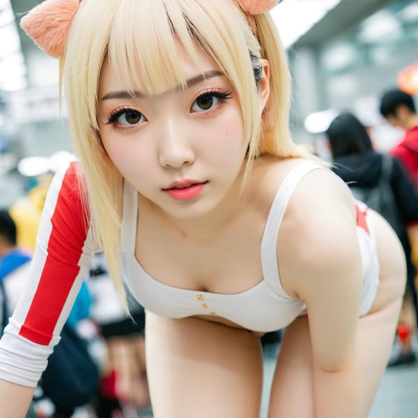 Tags: 21872187, SDXL
{"3": {"inputs": {"seed": 396579405216693, "steps": 64, "cfg": 7.17, "sampler_name": "dpmpp_2m", "scheduler": "karras", "denoise": 1.0, "model": ["27", 0], "positive": ["6", 0], "negative": ["7", 0], "latent_image": ["5", 0]}, "class_type": "KSampler"}, "4": {"inputs": {"ckpt_name": "juggernautxl.safetensors"}, "class_type": "CheckpointLoaderSimple"}, "5": {"inputs": {"width": 1024, "height": 1024, "batch_size": 1}, "class_type": "EmptyLatentImage"}, "6": {"inputs": {"text": "20 year old girl, (chinese:1.14), (taiwanese:0.95), (pale skin:1.03), (seductive pose:1.08), (beautiful eyes:1.04), (slim:1.11), (cute:1.01), (seductive facial expression:1.13), (sexy lips:0.97), (idol:0.98), (blush:1.04), (eyelashes:1.13), (temptress:1.12), (double eyelids:1.09), (detailed face:1.10), (perky ass:1.09), (exposed ass:0.97), (looking back:1.02), (sexy ass:1.03), (thigh gap:1.14), (in a cosplay:1.03) at comiket posing for camera, (soft lighting:1.04), (portra:1.09), (detailed skin:1.04), (natural looking skin:1.09), (film:1.07), (candid cinema:1.09), (RAW:1.08), (skin fuzz:1.00), (textured skin:1.01)", "clip": ["27", 1]}, "class_type": "CLIPTextEncode"}, "7": {"inputs": {"text": "(worst quality:1.08), (watermark:1.14), (twisted:1.11), (distorted:1.06), (bad hands:1.05), (low resolution:1.13), (open mouth:1.10)", "clip": ["27", 1]}, "class_type": "CLIPTextEncode"}, "8": {"inputs": {"samples": ["3", 0], "vae": ["4", 2]}, "class_type": "VAEDecode"}, "25": {"inputs": {"lora_name": "nudify_xl.safetensors", "strength_model": 0.21, "strength_clip": 0.27, "model": ["4", 0], "clip": ["4", 1]}, "class_type": "LoraLoader"}, "26": {"inputs": {"lora_name": "shirtlift_SDXL_v2.safetensors", "strength_model": 0.11, "strength_clip": 0.09, "model": ["25", 0], "clip": ["25", 1]}, "class_type": "LoraLoader"}, "27": {"inputs": {"lora_name": "PerfectEyesXL.safetensors", "strength_model": 0.08, "strength_clip": 0.05, "model": ["26", 0], "clip": ["26", 1]}, "class_type": "LoraLoader"}, "30": {"inputs": {"model_name": "4x_NMKD-Superscale-SP_178000_G.pth"}, "class_type": "UpscaleModelLoader"}, "31": {"inputs": {"upscale_model": ["30", 0], "image": ["8", 0]}, "class_type": "ImageUpscaleWithModel"}, "32": {"inputs": {"upscale_method": "lanczos", "scale_by": 0.5, "image": ["31", 0]}, "class_type": "ImageScaleBy"}, "33": {"inputs": {"pixels": ["32", 0], "vae": ["4", 2]}, "class_type": "VAEEncode"}, "34": {"inputs": {"seed": 396579405216693, "steps": 64, "cfg": 7.17, "sampler_name": "dpmpp_2m", "scheduler": "karras", "denoise": 0.3, "model": ["27", 0], "positive": ["6", 0], "negative": ["7", 0], "latent_image": ["33", 0]}, "class_type": "KSampler"}, "36": {"inputs": {"samples": ["34", 0], "vae": ["4", 2]}, "class_type": "VAEDecode"}, "39": {"inputs": {"filename_prefix": "comfyapi-1713284707485", "images": ["36", 0]}, "class_type": "SaveImage"}}