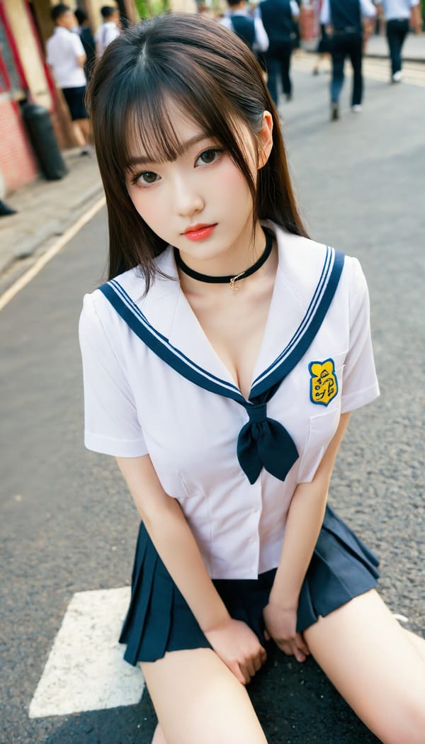 Tags: 21872187, SDXL
{"3": {"inputs": {"seed": 429580971955337, "steps": 64, "cfg": 5.92, "sampler_name": "dpmpp_2m", "scheduler": "karras", "denoise": 1.0, "model": ["27", 0], "positive": ["6", 0], "negative": ["7", 0], "latent_image": ["5", 0]}, "class_type": "KSampler"}, "4": {"inputs": {"ckpt_name": "helloworldxl.safetensors"}, "class_type": "CheckpointLoaderSimple"}, "5": {"inputs": {"width": 768, "height": 1344, "batch_size": 1}, "class_type": "EmptyLatentImage"}, "6": {"inputs": {"text": "18 year old girl, (chinese:0.99), (irish:1.12), (ukrainian:1.05), (korean:1.14), (beautiful eyes:1.00), (detailed face:1.02), (blush:1.01), (temptress:1.11), (double eyelids:1.14), (cute:0.95), (pale skin:1.03), (slim:1.01), (seductive pose:1.14), (seductive facial expression:1.03), (eyelashes:0.98), (idol:1.10), (in a seductive pose:1.13), (large perky breasts:0.98), (cleavage:1.14), (thigh gap:1.08), (school uniform:1.11), choker, busy street, (skin fuzz:1.05), (candid cinema:1.03), (detailed skin:1.03), (textured skin:1.05), (soft lighting:1.00), (RAW:1.02), (portra:1.01), (natural looking skin:1.04), (film:1.01)", "clip": ["27", 1]}, "class_type": "CLIPTextEncode"}, "7": {"inputs": {"text": "(twisted:1.14), (distorted:1.06), (watermark:1.12), (open mouth:1.13), (bad hands:1.13), (worst quality:1.14), (low resolution:1.06)", "clip": ["27", 1]}, "class_type": "CLIPTextEncode"}, "8": {"inputs": {"samples": ["3", 0], "vae": ["4", 2]}, "class_type": "VAEDecode"}, "25": {"inputs": {"lora_name": "nudify_xl.safetensors", "strength_model": 0.25, "strength_clip": 0.29, "model": ["4", 0], "clip": ["4", 1]}, "class_type": "LoraLoader"}, "26": {"inputs": {"lora_name": "shirtlift_SDXL_v2.safetensors", "strength_model": 0.05, "strength_clip": 0.17, "model": ["25", 0], "clip": ["25", 1]}, "class_type": "LoraLoader"}, "27": {"inputs": {"lora_name": "PerfectEyesXL.safetensors", "strength_model": 0.12, "strength_clip": 0.19, "model": ["26", 0], "clip": ["26", 1]}, "class_type": "LoraLoader"}, "30": {"inputs": {"model_name": "4x_NMKD-Superscale-SP_178000_G.pth"}, "class_type": "UpscaleModelLoader"}, "31": {"inputs": {"upscale_model": ["30", 0], "image": ["8", 0]}, "class_type": "ImageUpscaleWithModel"}, "32": {"inputs": {"upscale_method": "lanczos", "scale_by": 0.5, "image": ["31", 0]}, "class_type": "ImageScaleBy"}, "33": {"inputs": {"pixels": ["32", 0], "vae": ["4", 2]}, "class_type": "VAEEncode"}, "34": {"inputs": {"seed": 429580971955337, "steps": 64, "cfg": 5.92, "sampler_name": "dpmpp_2m", "scheduler": "karras", "denoise": 0.3, "model": ["27", 0], "positive": ["6", 0], "negative": ["7", 0], "latent_image": ["33", 0]}, "class_type": "KSampler"}, "36": {"inputs": {"samples": ["34", 0], "vae": ["4", 2]}, "class_type": "VAEDecode"}, "39": {"inputs": {"filename_prefix": "comfyapi-1714557273279", "images": ["36", 0]}, "class_type": "SaveImage"}}