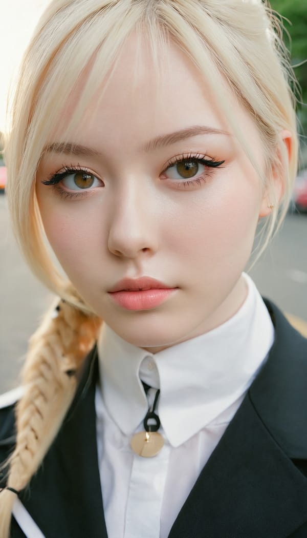 Tags: 21872187, SDXL
{"3": {"inputs": {"seed": 329366159222847, "steps": 32, "cfg": 6.06, "sampler_name": "dpmpp_2m", "scheduler": "karras", "denoise": 1.0, "model": ["27", 0], "positive": ["6", 0], "negative": ["7", 0], "latent_image": ["5", 0]}, "class_type": "KSampler"}, "4": {"inputs": {"ckpt_name": "juggernautxl.safetensors"}, "class_type": "CheckpointLoaderSimple"}, "5": {"inputs": {"width": 768, "height": 1344, "batch_size": 1}, "class_type": "EmptyLatentImage"}, "6": {"inputs": {"text": "28 year old girl, (pale skin:1.09), (eyelashes:0.95), (detailed face:1.13), (sexy lips:0.96), (idol:0.97), (double eyelids:1.10), (beautiful eyes:1.03), (cute:1.11), (blush:0.96), (slim:0.97), (seductive facial expression:1.03), (on all fours:1.00), (spreading ass cheeks:1.11), (from behind:1.06), (backboob:1.05), (school uniform:0.98), choker, busy street, (natural looking skin:1.02), (soft lighting:1.03), (RAW:1.03), (textured skin:1.08), (candid cinema:1.09), (portra:1.08), (film:1.08), (detailed skin:1.07), (skin fuzz:1.03)", "clip": ["27", 1]}, "class_type": "CLIPTextEncode"}, "7": {"inputs": {"text": "(twisted:1.12), (worst quality:1.12), (low resolution:1.11), (distorted:1.09), (open mouth:1.05), (watermark:1.14), (bad hands:1.08)", "clip": ["27", 1]}, "class_type": "CLIPTextEncode"}, "8": {"inputs": {"samples": ["3", 0], "vae": ["4", 2]}, "class_type": "VAEDecode"}, "25": {"inputs": {"lora_name": "nudify_xl.safetensors", "strength_model": 0.21, "strength_clip": 0.36, "model": ["4", 0], "clip": ["4", 1]}, "class_type": "LoraLoader"}, "26": {"inputs": {"lora_name": "shirtlift_SDXL_v2.safetensors", "strength_model": 0.14, "strength_clip": 0.16, "model": ["25", 0], "clip": ["25", 1]}, "class_type": "LoraLoader"}, "27": {"inputs": {"lora_name": "PerfectEyesXL.safetensors", "strength_model": 0.14, "strength_clip": 0.0, "model": ["26", 0], "clip": ["26", 1]}, "class_type": "LoraLoader"}, "30": {"inputs": {"model_name": "4x_NMKD-Superscale-SP_178000_G.pth"}, "class_type": "UpscaleModelLoader"}, "31": {"inputs": {"upscale_model": ["30", 0], "image": ["8", 0]}, "class_type": "ImageUpscaleWithModel"}, "32": {"inputs": {"upscale_method": "lanczos", "scale_by": 0.5, "image": ["31", 0]}, "class_type": "ImageScaleBy"}, "33": {"inputs": {"pixels": ["32", 0], "vae": ["4", 2]}, "class_type": "VAEEncode"}, "34": {"inputs": {"seed": 329366159222847, "steps": 32, "cfg": 6.06, "sampler_name": "dpmpp_2m", "scheduler": "karras", "denoise": 0.3, "model": ["27", 0], "positive": ["6", 0], "negative": ["7", 0], "latent_image": ["33", 0]}, "class_type": "KSampler"}, "36": {"inputs": {"samples": ["34", 0], "vae": ["4", 2]}, "class_type": "VAEDecode"}, "39": {"inputs": {"filename_prefix": "comfyapi-1732029595355", "images": ["36", 0]}, "class_type": "SaveImage"}}