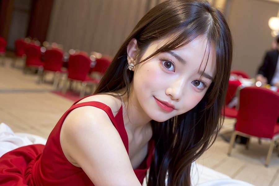 Tags: 21872187
<lora:YaeMiko_Test:0.31>, (ukrainian:1.00), (low-cut red dress:0.92), hotel ballroom, ceremony, <lora:skirtlift-v4:0.89 <lora:Addams:0.30>, extremely detailed eyes, extremely detailed face, cute, (photorealistic:1.15), sexy lips, seductive smile, double eyelids, pale skin, perky breasts, textured skin, blush, (dramatic:0.99)
Negative prompt: drawings, sketches, (worst quality:2.04)
Steps: 32, Sampler: DPM++ 2M Karras, CFG scale: 6.65, Seed: 3359112925, Size: 768x512, Model hash: fc2511737a, Model: chilloutmix_NiPrunedFp32Fix, Seed resize from: -1x-1, Denoising strength: 0.4, Version: v1.2.1, Hires upscale: 2.0, Hires steps: 64, Hires upscaler: ESRGAN_4x
