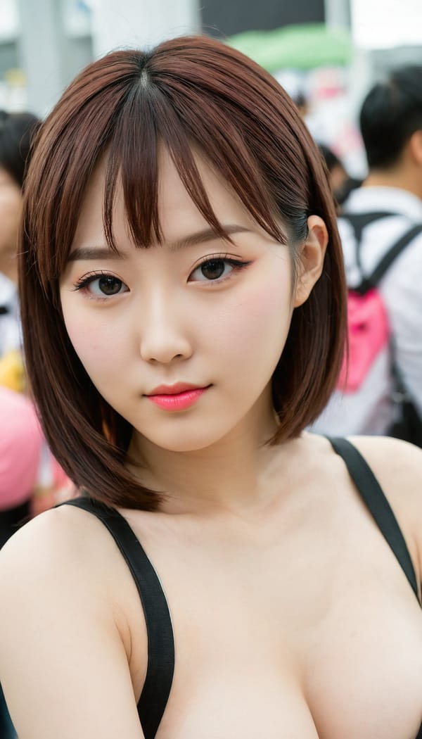 Tags: 21872187, SDXL
{"3": {"inputs": {"seed": 293460600523633, "steps": 64, "cfg": 6.96, "sampler_name": "dpmpp_2m", "scheduler": "karras", "denoise": 1.0, "model": ["27", 0], "positive": ["6", 0], "negative": ["7", 0], "latent_image": ["5", 0]}, "class_type": "KSampler"}, "4": {"inputs": {"ckpt_name": "juggernautXL_v8Rundiffusion.safetensors"}, "class_type": "CheckpointLoaderSimple"}, "5": {"inputs": {"width": 768, "height": 1344, "batch_size": 1}, "class_type": "EmptyLatentImage"}, "6": {"inputs": {"text": "25 year old girl, (korean:1.00), (taiwanese:1.07), (sexy lips:1.08), (seductive pose:0.97), (pale skin:1.01), (slim:1.01), (temptress:1.04), (cute:1.07), (seductive facial expression:0.96), (idol:0.96), (beautiful eyes:0.97), (double eyelids:1.00), (blush:1.07), (eyelashes:0.97), (perky ass:1.13), (exposed ass:0.97), (looking back:1.02), (sexy ass:1.09), (thigh gap:1.01), (in a cosplay:1.02) at comiket posing for camera, (textured skin:1.08), (portra:1.05), (film:1.01), (soft lighting:1.09), (skin fuzz:1.00), (detailed skin:1.00), (RAW:1.02), (candid cinema:1.06), (natural looking skin:1.06)", "clip": ["27", 1]}, "class_type": "CLIPTextEncode"}, "7": {"inputs": {"text": "(watermark:1.10), (low resolution:1.11), (distorted:1.05), (open mouth:1.07), (bad hands:1.10), (twisted:1.11), (worst quality:1.05)", "clip": ["27", 1]}, "class_type": "CLIPTextEncode"}, "8": {"inputs": {"samples": ["3", 0], "vae": ["4", 2]}, "class_type": "VAEDecode"}, "25": {"inputs": {"lora_name": "nudify_xl.safetensors", "strength_model": 0.12, "strength_clip": 0.04, "model": ["4", 0], "clip": ["4", 1]}, "class_type": "LoraLoader"}, "26": {"inputs": {"lora_name": "shirtlift_SDXL_v2.safetensors", "strength_model": 0.1, "strength_clip": 0.02, "model": ["25", 0], "clip": ["25", 1]}, "class_type": "LoraLoader"}, "27": {"inputs": {"lora_name": "PerfectEyesXL.safetensors", "strength_model": 0.14, "strength_clip": 0.19, "model": ["26", 0], "clip": ["26", 1]}, "class_type": "LoraLoader"}, "30": {"inputs": {"model_name": "4x_NMKD-Superscale-SP_178000_G.pth"}, "class_type": "UpscaleModelLoader"}, "31": {"inputs": {"upscale_model": ["30", 0], "image": ["8", 0]}, "class_type": "ImageUpscaleWithModel"}, "32": {"inputs": {"upscale_method": "lanczos", "scale_by": 0.5, "image": ["31", 0]}, "class_type": "ImageScaleBy"}, "33": {"inputs": {"pixels": ["32", 0], "vae": ["4", 2]}, "class_type": "VAEEncode"}, "34": {"inputs": {"seed": 293460600523633, "steps": 64, "cfg": 6.96, "sampler_name": "dpmpp_2m", "scheduler": "karras", "denoise": 0.3, "model": ["27", 0], "positive": ["6", 0], "negative": ["7", 0], "latent_image": ["33", 0]}, "class_type": "KSampler"}, "36": {"inputs": {"samples": ["34", 0], "vae": ["4", 2]}, "class_type": "VAEDecode"}, "39": {"inputs": {"filename_prefix": "comfyapi-1707693380375", "images": ["36", 0]}, "class_type": "SaveImage"}}