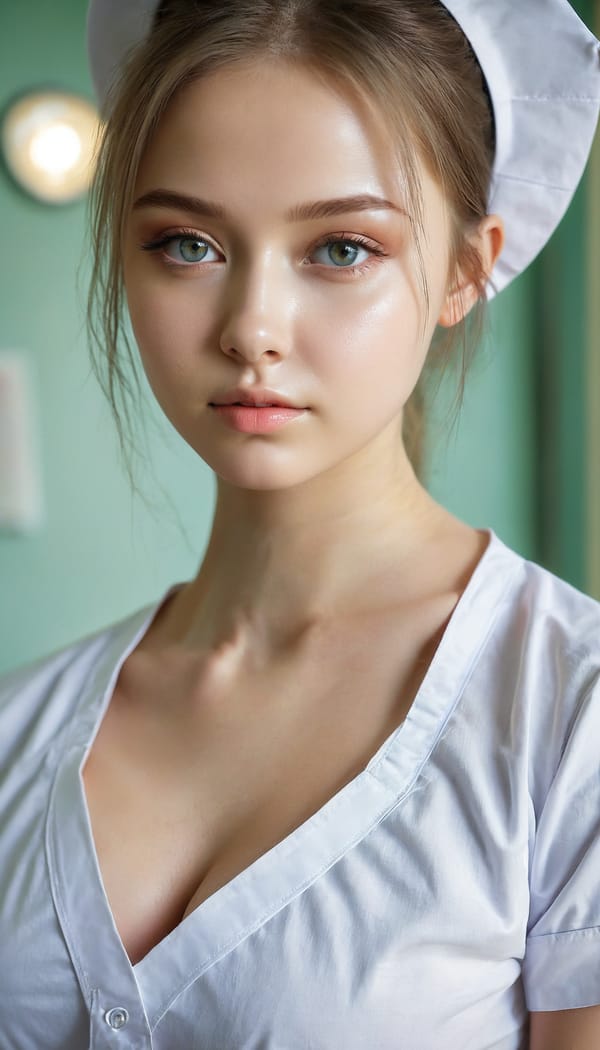 Tags: 21872187, SDXL
{"3": {"inputs": {"seed": 207742131090094, "steps": 32, "cfg": 7.13, "sampler_name": "dpmpp_2m", "scheduler": "karras", "denoise": 1.0, "model": ["27", 0], "positive": ["6", 0], "negative": ["7", 0], "latent_image": ["5", 0]}, "class_type": "KSampler"}, "4": {"inputs": {"ckpt_name": "juggernautxl.safetensors"}, "class_type": "CheckpointLoaderSimple"}, "5": {"inputs": {"width": 768, "height": 1344, "batch_size": 1}, "class_type": "EmptyLatentImage"}, "6": {"inputs": {"text": "18 year old girl, (ukrainian:1.07), (russian:1.00), (seductive pose:1.05), (detailed face:1.08), (beautiful eyes:1.00), (double eyelids:1.12), (slim:1.11), (cute:1.05), (seductive facial expression:1.10), (eyelashes:0.95), (blush:0.97), (idol:1.11), (temptress:1.03), (on all fours:1.03), (spreading ass cheeks:1.10), (from behind:1.12), (backboob:1.08), (nurse in uniform:1.07) working in a hospital ward, (skin fuzz:1.05), (soft lighting:1.06), (detailed skin:1.03), (RAW:1.06), (film:1.05), (portra:1.08), (natural looking skin:1.05), (candid cinema:1.05), (textured skin:1.02)", "clip": ["27", 1]}, "class_type": "CLIPTextEncode"}, "7": {"inputs": {"text": "(low resolution:1.09), (worst quality:1.07), (twisted:1.07), (distorted:1.07), (bad hands:1.09), (open mouth:1.10), (watermark:1.14)", "clip": ["27", 1]}, "class_type": "CLIPTextEncode"}, "8": {"inputs": {"samples": ["3", 0], "vae": ["4", 2]}, "class_type": "VAEDecode"}, "25": {"inputs": {"lora_name": "nudify_xl.safetensors", "strength_model": 0.04, "strength_clip": 0.37, "model": ["4", 0], "clip": ["4", 1]}, "class_type": "LoraLoader"}, "26": {"inputs": {"lora_name": "shirtlift_SDXL_v2.safetensors", "strength_model": 0.18, "strength_clip": 0.03, "model": ["25", 0], "clip": ["25", 1]}, "class_type": "LoraLoader"}, "27": {"inputs": {"lora_name": "PerfectEyesXL.safetensors", "strength_model": 0.15, "strength_clip": 0.06, "model": ["26", 0], "clip": ["26", 1]}, "class_type": "LoraLoader"}, "30": {"inputs": {"model_name": "4x_NMKD-Superscale-SP_178000_G.pth"}, "class_type": "UpscaleModelLoader"}, "31": {"inputs": {"upscale_model": ["30", 0], "image": ["8", 0]}, "class_type": "ImageUpscaleWithModel"}, "32": {"inputs": {"upscale_method": "lanczos", "scale_by": 0.5, "image": ["31", 0]}, "class_type": "ImageScaleBy"}, "33": {"inputs": {"pixels": ["32", 0], "vae": ["4", 2]}, "class_type": "VAEEncode"}, "34": {"inputs": {"seed": 207742131090094, "steps": 32, "cfg": 7.13, "sampler_name": "dpmpp_2m", "scheduler": "karras", "denoise": 0.3, "model": ["27", 0], "positive": ["6", 0], "negative": ["7", 0], "latent_image": ["33", 0]}, "class_type": "KSampler"}, "36": {"inputs": {"samples": ["34", 0], "vae": ["4", 2]}, "class_type": "VAEDecode"}, "39": {"inputs": {"filename_prefix": "comfyapi-1732562809635", "images": ["36", 0]}, "class_type": "SaveImage"}}