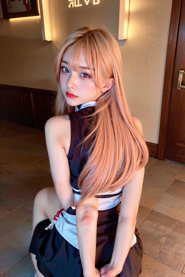 Tags: 21872187
<lora:koreanDollLikeness:0.52>, <lora:taiwanDollLikeness_v20:0.58>, <lora:YaeMiko_Test:0.68>, (russian:1.01), (waitress wearing uniform:1.19), restaurant, (on all fours:1.20), spreading ass cheeks, (from behind:1.12), <lora:fixStandingDoggyStyle:0.22>, backboob, <lora:Addams:0.33>, extremely detailed eyes, extremely detailed face, cute, (photorealistic:0.98), sexy lips, seductive smile, double eyelids, eyelashes, pale skin, full body portrait, RAW, best quality, hyper realistic, tall, (long slim legs:0.93), solo, (dramatic:0.95)
Negative prompt: sketches, paintings, black and white, ugly, (low quality:2.03), (worst quality:1.98)
Steps: 64, Sampler: DPM++ 2M Karras, CFG scale: 7.49, Seed: 4141227638, Size: 512x768, Model hash: fc2511737a, Model: chilloutmix_NiPrunedFp32Fix, Seed resize from: -1x-1, Denoising strength: 0.4, Version: v1.2.1, Hires upscale: 3.0, Hires steps: 48, Hires upscaler: ESRGAN_4x