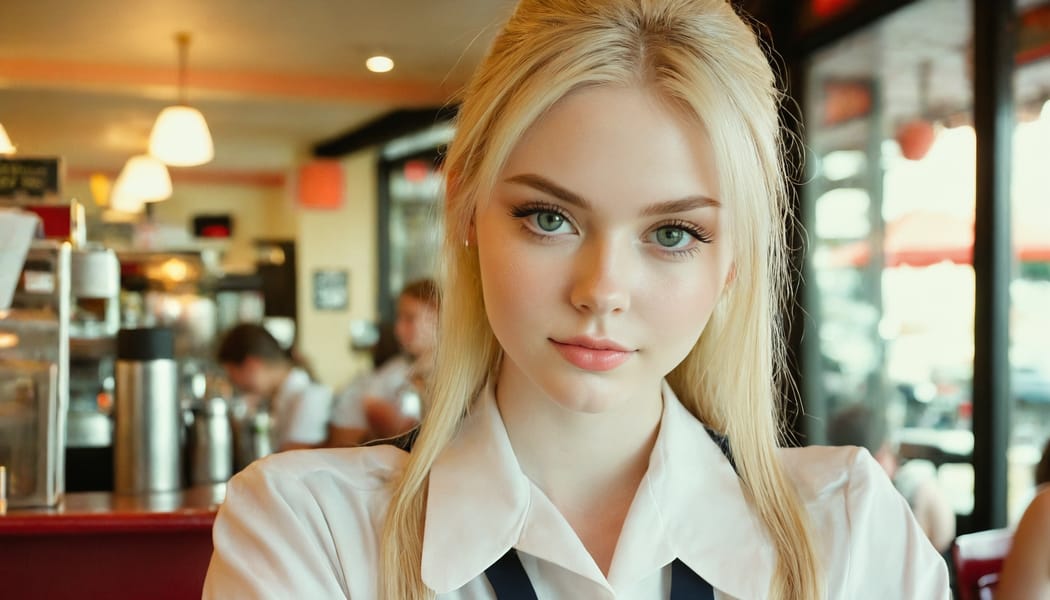 Tags: 21872187, SDXL
{"3": {"inputs": {"seed": 470668112697673, "steps": 32, "cfg": 5.96, "sampler_name": "dpmpp_2m", "scheduler": "karras", "denoise": 1.0, "model": ["27", 0], "positive": ["6", 0], "negative": ["7", 0], "latent_image": ["5", 0]}, "class_type": "KSampler"}, "4": {"inputs": {"ckpt_name": "juggernautxl.safetensors"}, "class_type": "CheckpointLoaderSimple"}, "5": {"inputs": {"width": 1344, "height": 768, "batch_size": 1}, "class_type": "EmptyLatentImage"}, "6": {"inputs": {"text": "22 year old girl, (irish:0.96), (beautiful eyes:1.03), (seductive facial expression:1.03), (temptress:1.08), (pale skin:1.03), (sexy lips:0.95), (cute:1.03), (blush:1.05), (eyelashes:1.05), (slim:1.09), (seductive pose:0.96), (idol:0.99), (detailed face:1.05), (in a seductive pose:1.03), (large perky breasts:1.03), (cleavage:1.01), (thigh gap:1.09), (a waitress in uniform:1.06) working at a restaurant, (detailed skin:1.06), (candid cinema:1.00), (natural looking skin:1.02), (film:1.01), (textured skin:1.00), (RAW:1.09), (soft lighting:1.00), (portra:1.09), (skin fuzz:1.04)", "clip": ["27", 1]}, "class_type": "CLIPTextEncode"}, "7": {"inputs": {"text": "(worst quality:1.06), (open mouth:1.14), (watermark:1.12), (distorted:1.05), (twisted:1.08), (bad hands:1.12), (low resolution:1.14)", "clip": ["27", 1]}, "class_type": "CLIPTextEncode"}, "8": {"inputs": {"samples": ["3", 0], "vae": ["4", 2]}, "class_type": "VAEDecode"}, "25": {"inputs": {"lora_name": "nudify_xl.safetensors", "strength_model": 0.15, "strength_clip": 0.34, "model": ["4", 0], "clip": ["4", 1]}, "class_type": "LoraLoader"}, "26": {"inputs": {"lora_name": "shirtlift_SDXL_v2.safetensors", "strength_model": 0.03, "strength_clip": 0.14, "model": ["25", 0], "clip": ["25", 1]}, "class_type": "LoraLoader"}, "27": {"inputs": {"lora_name": "PerfectEyesXL.safetensors", "strength_model": 0.08, "strength_clip": 0.12, "model": ["26", 0], "clip": ["26", 1]}, "class_type": "LoraLoader"}, "30": {"inputs": {"model_name": "4x_NMKD-Superscale-SP_178000_G.pth"}, "class_type": "UpscaleModelLoader"}, "31": {"inputs": {"upscale_model": ["30", 0], "image": ["8", 0]}, "class_type": "ImageUpscaleWithModel"}, "32": {"inputs": {"upscale_method": "lanczos", "scale_by": 0.5, "image": ["31", 0]}, "class_type": "ImageScaleBy"}, "33": {"inputs": {"pixels": ["32", 0], "vae": ["4", 2]}, "class_type": "VAEEncode"}, "34": {"inputs": {"seed": 470668112697673, "steps": 32, "cfg": 5.96, "sampler_name": "dpmpp_2m", "scheduler": "karras", "denoise": 0.3, "model": ["27", 0], "positive": ["6", 0], "negative": ["7", 0], "latent_image": ["33", 0]}, "class_type": "KSampler"}, "36": {"inputs": {"samples": ["34", 0], "vae": ["4", 2]}, "class_type": "VAEDecode"}, "39": {"inputs": {"filename_prefix": "comfyapi-1725026510682", "images": ["36", 0]}, "class_type": "SaveImage"}}