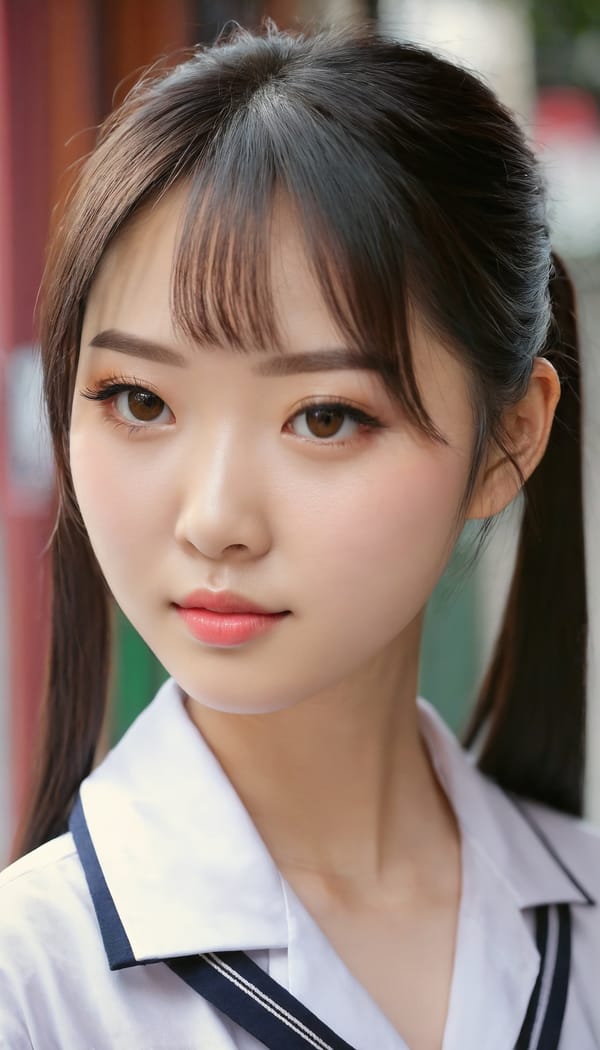 Tags: 21872187, SDXL
{"3": {"inputs": {"seed": 130916326215570, "steps": 64, "cfg": 6.5, "sampler_name": "dpmpp_2m", "scheduler": "karras", "denoise": 1.0, "model": ["27", 0], "positive": ["6", 0], "negative": ["7", 0], "latent_image": ["5", 0]}, "class_type": "KSampler"}, "4": {"inputs": {"ckpt_name": "juggernautxl.safetensors"}, "class_type": "CheckpointLoaderSimple"}, "5": {"inputs": {"width": 768, "height": 1344, "batch_size": 1}, "class_type": "EmptyLatentImage"}, "6": {"inputs": {"text": "27 year old girl, (chinese:0.97), (seductive facial expression:1.04), (blush:1.07), (detailed face:1.00), (idol:1.04), (cute:1.09), (eyelashes:1.05), (beautiful eyes:1.00), (pale skin:1.10), (temptress:1.01), (seductive pose:0.99), (sexy lips:1.11), (slim:1.11), (in a seductive pose:1.05), (large perky breasts:1.02), (cleavage:1.14), (thigh gap:1.10), (school uniform:1.12), choker, busy street, (skin fuzz:1.02), (candid cinema:1.05), (RAW:1.01), (film:1.09), (soft lighting:1.06), (natural looking skin:1.06), (textured skin:1.06), (detailed skin:1.01), (portra:1.06)", "clip": ["27", 1]}, "class_type": "CLIPTextEncode"}, "7": {"inputs": {"text": "(low resolution:1.10), (distorted:1.09), (open mouth:1.13), (twisted:1.11), (worst quality:1.10), (watermark:1.14), (bad hands:1.07)", "clip": ["27", 1]}, "class_type": "CLIPTextEncode"}, "8": {"inputs": {"samples": ["3", 0], "vae": ["4", 2]}, "class_type": "VAEDecode"}, "25": {"inputs": {"lora_name": "nudify_xl.safetensors", "strength_model": 0.36, "strength_clip": 0.13, "model": ["4", 0], "clip": ["4", 1]}, "class_type": "LoraLoader"}, "26": {"inputs": {"lora_name": "shirtlift_SDXL_v2.safetensors", "strength_model": 0.12, "strength_clip": 0.05, "model": ["25", 0], "clip": ["25", 1]}, "class_type": "LoraLoader"}, "27": {"inputs": {"lora_name": "PerfectEyesXL.safetensors", "strength_model": 0.01, "strength_clip": 0.03, "model": ["26", 0], "clip": ["26", 1]}, "class_type": "LoraLoader"}, "30": {"inputs": {"model_name": "4x_NMKD-Superscale-SP_178000_G.pth"}, "class_type": "UpscaleModelLoader"}, "31": {"inputs": {"upscale_model": ["30", 0], "image": ["8", 0]}, "class_type": "ImageUpscaleWithModel"}, "32": {"inputs": {"upscale_method": "lanczos", "scale_by": 0.5, "image": ["31", 0]}, "class_type": "ImageScaleBy"}, "33": {"inputs": {"pixels": ["32", 0], "vae": ["4", 2]}, "class_type": "VAEEncode"}, "34": {"inputs": {"seed": 130916326215570, "steps": 64, "cfg": 6.5, "sampler_name": "dpmpp_2m", "scheduler": "karras", "denoise": 0.3, "model": ["27", 0], "positive": ["6", 0], "negative": ["7", 0], "latent_image": ["33", 0]}, "class_type": "KSampler"}, "36": {"inputs": {"samples": ["34", 0], "vae": ["4", 2]}, "class_type": "VAEDecode"}, "39": {"inputs": {"filename_prefix": "comfyapi-1726316572584", "images": ["36", 0]}, "class_type": "SaveImage"}}