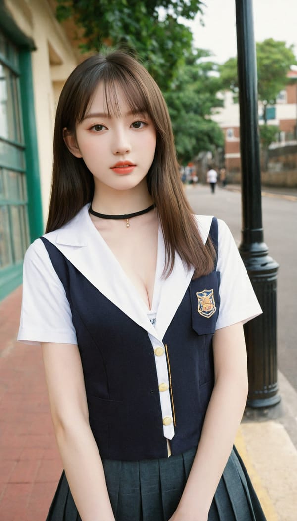 Tags: 21872187, SDXL
{"3": {"inputs": {"seed": 854001976303700, "steps": 64, "cfg": 5.84, "sampler_name": "dpmpp_2m", "scheduler": "karras", "denoise": 1.0, "model": ["27", 0], "positive": ["6", 0], "negative": ["7", 0], "latent_image": ["5", 0]}, "class_type": "KSampler"}, "4": {"inputs": {"ckpt_name": "leosamsHelloworldSDXL_helloworldSDXL32DPO.safetensors"}, "class_type": "CheckpointLoaderSimple"}, "5": {"inputs": {"width": 768, "height": 1344, "batch_size": 1}, "class_type": "EmptyLatentImage"}, "6": {"inputs": {"text": "22 year old girl, (slim:1.14), (idol:1.09), (pale skin:1.11), (detailed face:1.11), (eyelashes:0.99), (seductive pose:1.04), (sexy lips:1.13), (seductive facial expression:1.13), (double eyelids:1.01), (cute:1.00), (temptress:1.13), (blush:1.10), (in a seductive pose:0.99), (large perky breasts:0.98), (cleavage:1.01), (thigh gap:0.99), (school uniform:1.09), choker, busy street, (portra:1.00), (RAW:1.02), (film:1.02), (skin fuzz:1.00), (candid cinema:1.02), (soft lighting:1.06), (natural looking skin:1.04), (textured skin:1.03), (detailed skin:1.09)", "clip": ["27", 1]}, "class_type": "CLIPTextEncode"}, "7": {"inputs": {"text": "(distorted:1.05), (watermark:1.11), (bad hands:1.11), (open mouth:1.07), (low resolution:1.10), (worst quality:1.14), (twisted:1.06)", "clip": ["27", 1]}, "class_type": "CLIPTextEncode"}, "8": {"inputs": {"samples": ["3", 0], "vae": ["4", 2]}, "class_type": "VAEDecode"}, "25": {"inputs": {"lora_name": "nudify_xl.safetensors", "strength_model": 0.17, "strength_clip": 0.22, "model": ["4", 0], "clip": ["4", 1]}, "class_type": "LoraLoader"}, "26": {"inputs": {"lora_name": "shirtlift_SDXL_v2.safetensors", "strength_model": 0.16, "strength_clip": 0.11, "model": ["25", 0], "clip": ["25", 1]}, "class_type": "LoraLoader"}, "27": {"inputs": {"lora_name": "PerfectEyesXL.safetensors", "strength_model": 0.05, "strength_clip": 0.09, "model": ["26", 0], "clip": ["26", 1]}, "class_type": "LoraLoader"}, "30": {"inputs": {"model_name": "4x_NMKD-Superscale-SP_178000_G.pth"}, "class_type": "UpscaleModelLoader"}, "31": {"inputs": {"upscale_model": ["30", 0], "image": ["8", 0]}, "class_type": "ImageUpscaleWithModel"}, "32": {"inputs": {"upscale_method": "lanczos", "scale_by": 0.5, "image": ["31", 0]}, "class_type": "ImageScaleBy"}, "33": {"inputs": {"pixels": ["32", 0], "vae": ["4", 2]}, "class_type": "VAEEncode"}, "34": {"inputs": {"seed": 854001976303700, "steps": 64, "cfg": 5.84, "sampler_name": "dpmpp_2m", "scheduler": "karras", "denoise": 0.3, "model": ["27", 0], "positive": ["6", 0], "negative": ["7", 0], "latent_image": ["33", 0]}, "class_type": "KSampler"}, "36": {"inputs": {"samples": ["34", 0], "vae": ["4", 2]}, "class_type": "VAEDecode"}, "39": {"inputs": {"filename_prefix": "comfyapi-1708117131199", "images": ["36", 0]}, "class_type": "SaveImage"}}