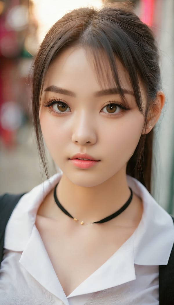 Tags: 21872187, SDXL
{"3": {"inputs": {"seed": 137852202834826, "steps": 32, "cfg": 5.67, "sampler_name": "dpmpp_2m", "scheduler": "karras", "denoise": 1.0, "model": ["27", 0], "positive": ["6", 0], "negative": ["7", 0], "latent_image": ["5", 0]}, "class_type": "KSampler"}, "4": {"inputs": {"ckpt_name": "juggernautxl.safetensors"}, "class_type": "CheckpointLoaderSimple"}, "5": {"inputs": {"width": 768, "height": 1344, "batch_size": 1}, "class_type": "EmptyLatentImage"}, "6": {"inputs": {"text": "18 year old girl, (beautiful eyes:1.06), (seductive pose:1.08), (sexy lips:1.00), (detailed face:1.01), (temptress:1.14), (idol:1.01), (slim:1.01), (double eyelids:1.11), (eyelashes:1.01), (blush:1.09), (cute:1.06), (seductive facial expression:1.14), (in a seductive pose:0.95), (large perky breasts:0.99), (cleavage:1.11), (thigh gap:1.02), (school uniform:1.01), choker, busy street, (skin fuzz:1.08), (textured skin:1.01), (natural looking skin:1.05), (detailed skin:1.00), (film:1.05), (candid cinema:1.01), (RAW:1.07), (portra:1.06), (soft lighting:1.01)", "clip": ["27", 1]}, "class_type": "CLIPTextEncode"}, "7": {"inputs": {"text": "(open mouth:1.05), (bad hands:1.10), (watermark:1.14), (low resolution:1.07), (twisted:1.08), (distorted:1.08), (worst quality:1.08)", "clip": ["27", 1]}, "class_type": "CLIPTextEncode"}, "8": {"inputs": {"samples": ["3", 0], "vae": ["4", 2]}, "class_type": "VAEDecode"}, "25": {"inputs": {"lora_name": "nudify_xl.safetensors", "strength_model": 0.38, "strength_clip": 0.33, "model": ["4", 0], "clip": ["4", 1]}, "class_type": "LoraLoader"}, "26": {"inputs": {"lora_name": "shirtlift_SDXL_v2.safetensors", "strength_model": 0.08, "strength_clip": 0.11, "model": ["25", 0], "clip": ["25", 1]}, "class_type": "LoraLoader"}, "27": {"inputs": {"lora_name": "PerfectEyesXL.safetensors", "strength_model": 0.08, "strength_clip": 0.15, "model": ["26", 0], "clip": ["26", 1]}, "class_type": "LoraLoader"}, "30": {"inputs": {"model_name": "4x_NMKD-Superscale-SP_178000_G.pth"}, "class_type": "UpscaleModelLoader"}, "31": {"inputs": {"upscale_model": ["30", 0], "image": ["8", 0]}, "class_type": "ImageUpscaleWithModel"}, "32": {"inputs": {"upscale_method": "lanczos", "scale_by": 0.5, "image": ["31", 0]}, "class_type": "ImageScaleBy"}, "33": {"inputs": {"pixels": ["32", 0], "vae": ["4", 2]}, "class_type": "VAEEncode"}, "34": {"inputs": {"seed": 137852202834826, "steps": 32, "cfg": 5.67, "sampler_name": "dpmpp_2m", "scheduler": "karras", "denoise": 0.3, "model": ["27", 0], "positive": ["6", 0], "negative": ["7", 0], "latent_image": ["33", 0]}, "class_type": "KSampler"}, "36": {"inputs": {"samples": ["34", 0], "vae": ["4", 2]}, "class_type": "VAEDecode"}, "39": {"inputs": {"filename_prefix": "comfyapi-1724472815998", "images": ["36", 0]}, "class_type": "SaveImage"}}