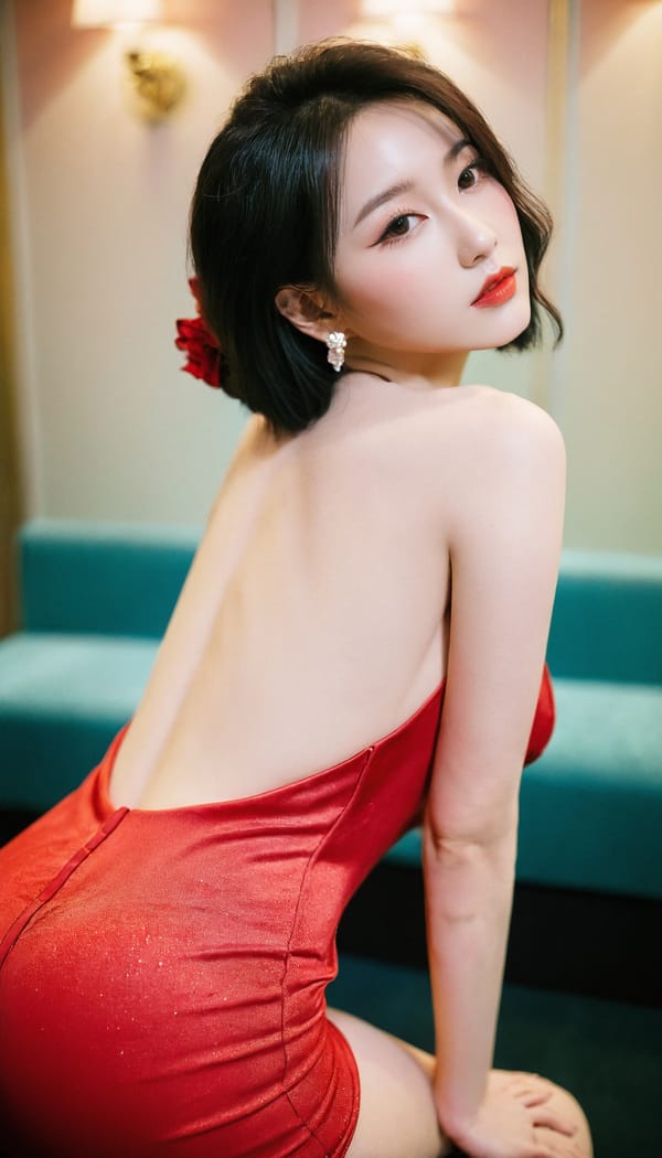 Tags: 21872187, SDXL
{"3": {"inputs": {"seed": 381818158589689, "steps": 32, "cfg": 7.51, "sampler_name": "dpmpp_2m", "scheduler": "karras", "denoise": 1.0, "model": ["27", 0], "positive": ["6", 0], "negative": ["7", 0], "latent_image": ["5", 0]}, "class_type": "KSampler"}, "4": {"inputs": {"ckpt_name": "leosamsHelloworldSDXL_helloworldSDXL32DPO.safetensors"}, "class_type": "CheckpointLoaderSimple"}, "5": {"inputs": {"width": 768, "height": 1344, "batch_size": 1}, "class_type": "EmptyLatentImage"}, "6": {"inputs": {"text": "28 year old girl, (irish:1.02), (taiwanese:1.12), (seductive facial expression:1.02), (detailed face:1.03), (seductive pose:1.02), (pale skin:0.95), (idol:1.10), (sexy lips:1.07), (beautiful eyes:1.01), (eyelashes:1.04), (blush:1.12), (slim:0.98), (double eyelids:0.95), (temptress:1.01), (on all fours:0.98), (spreading ass cheeks:0.98), (from behind:1.02), (backboob:1.03), (wearing a low-cut red dress:1.08) at a ballroom, (textured skin:1.09), (film:1.06), (portra:1.06), (soft lighting:1.06), (RAW:1.09), (candid cinema:1.09), (natural looking skin:1.08), (detailed skin:1.08), (skin fuzz:1.05)", "clip": ["27", 1]}, "class_type": "CLIPTextEncode"}, "7": {"inputs": {"text": "(bad hands:1.07), (open mouth:1.08), (low resolution:1.05), (twisted:1.13), (watermark:1.13), (worst quality:1.08), (distorted:1.09)", "clip": ["27", 1]}, "class_type": "CLIPTextEncode"}, "8": {"inputs": {"samples": ["3", 0], "vae": ["4", 2]}, "class_type": "VAEDecode"}, "25": {"inputs": {"lora_name": "nudify_xl.safetensors", "strength_model": 0.21, "strength_clip": 0.12, "model": ["4", 0], "clip": ["4", 1]}, "class_type": "LoraLoader"}, "26": {"inputs": {"lora_name": "shirtlift_SDXL_v2.safetensors", "strength_model": 0.02, "strength_clip": 0.19, "model": ["25", 0], "clip": ["25", 1]}, "class_type": "LoraLoader"}, "27": {"inputs": {"lora_name": "PerfectEyesXL.safetensors", "strength_model": 0.17, "strength_clip": 0.19, "model": ["26", 0], "clip": ["26", 1]}, "class_type": "LoraLoader"}, "30": {"inputs": {"model_name": "4x_NMKD-Superscale-SP_178000_G.pth"}, "class_type": "UpscaleModelLoader"}, "31": {"inputs": {"upscale_model": ["30", 0], "image": ["8", 0]}, "class_type": "ImageUpscaleWithModel"}, "32": {"inputs": {"upscale_method": "lanczos", "scale_by": 0.5, "image": ["31", 0]}, "class_type": "ImageScaleBy"}, "33": {"inputs": {"pixels": ["32", 0], "vae": ["4", 2]}, "class_type": "VAEEncode"}, "34": {"inputs": {"seed": 381818158589689, "steps": 32, "cfg": 7.51, "sampler_name": "dpmpp_2m", "scheduler": "karras", "denoise": 0.3, "model": ["27", 0], "positive": ["6", 0], "negative": ["7", 0], "latent_image": ["33", 0]}, "class_type": "KSampler"}, "36": {"inputs": {"samples": ["34", 0], "vae": ["4", 2]}, "class_type": "VAEDecode"}, "39": {"inputs": {"filename_prefix": "comfyapi-1707503895707", "images": ["36", 0]}, "class_type": "SaveImage"}}