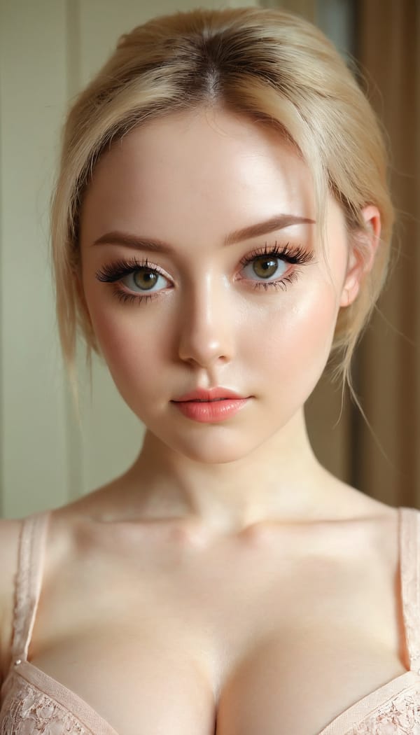 Tags: 21872187, SDXL
{"3": {"inputs": {"seed": 956025375002903, "steps": 32, "cfg": 6.89, "sampler_name": "dpmpp_2m", "scheduler": "karras", "denoise": 1.0, "model": ["27", 0], "positive": ["6", 0], "negative": ["7", 0], "latent_image": ["5", 0]}, "class_type": "KSampler"}, "4": {"inputs": {"ckpt_name": "juggernautxl.safetensors"}, "class_type": "CheckpointLoaderSimple"}, "5": {"inputs": {"width": 768, "height": 1344, "batch_size": 1}, "class_type": "EmptyLatentImage"}, "6": {"inputs": {"text": "26 year old girl, (irish:0.98), (cute:1.06), (eyelashes:1.12), (seductive facial expression:1.13), (temptress:1.07), (double eyelids:1.04), (seductive pose:1.00), (sexy lips:1.02), (slim:1.13), (beautiful eyes:1.01), (detailed face:1.10), (idol:1.03), (pale skin:1.12), (blush:1.10), (in a seductive pose:1.07), (large perky breasts:1.11), (cleavage:1.00), (thigh gap:1.09), (an office lady:1.14), (natural looking skin:1.03), (film:1.00), (soft lighting:1.06), (portra:1.09), (candid cinema:1.07), (skin fuzz:1.07), (RAW:1.01), (detailed skin:1.02), (textured skin:1.00)", "clip": ["27", 1]}, "class_type": "CLIPTextEncode"}, "7": {"inputs": {"text": "(bad hands:1.07), (low resolution:1.07), (distorted:1.14), (twisted:1.11), (watermark:1.14), (open mouth:1.12), (worst quality:1.12)", "clip": ["27", 1]}, "class_type": "CLIPTextEncode"}, "8": {"inputs": {"samples": ["3", 0], "vae": ["4", 2]}, "class_type": "VAEDecode"}, "25": {"inputs": {"lora_name": "nudify_xl.safetensors", "strength_model": 0.28, "strength_clip": 0.28, "model": ["4", 0], "clip": ["4", 1]}, "class_type": "LoraLoader"}, "26": {"inputs": {"lora_name": "shirtlift_SDXL_v2.safetensors", "strength_model": 0.05, "strength_clip": 0.06, "model": ["25", 0], "clip": ["25", 1]}, "class_type": "LoraLoader"}, "27": {"inputs": {"lora_name": "PerfectEyesXL.safetensors", "strength_model": 0.14, "strength_clip": 0.16, "model": ["26", 0], "clip": ["26", 1]}, "class_type": "LoraLoader"}, "30": {"inputs": {"model_name": "4x_NMKD-Superscale-SP_178000_G.pth"}, "class_type": "UpscaleModelLoader"}, "31": {"inputs": {"upscale_model": ["30", 0], "image": ["8", 0]}, "class_type": "ImageUpscaleWithModel"}, "32": {"inputs": {"upscale_method": "lanczos", "scale_by": 0.5, "image": ["31", 0]}, "class_type": "ImageScaleBy"}, "33": {"inputs": {"pixels": ["32", 0], "vae": ["4", 2]}, "class_type": "VAEEncode"}, "34": {"inputs": {"seed": 956025375002903, "steps": 32, "cfg": 6.89, "sampler_name": "dpmpp_2m", "scheduler": "karras", "denoise": 0.3, "model": ["27", 0], "positive": ["6", 0], "negative": ["7", 0], "latent_image": ["33", 0]}, "class_type": "KSampler"}, "36": {"inputs": {"samples": ["34", 0], "vae": ["4", 2]}, "class_type": "VAEDecode"}, "39": {"inputs": {"filename_prefix": "comfyapi-1731214983145", "images": ["36", 0]}, "class_type": "SaveImage"}}