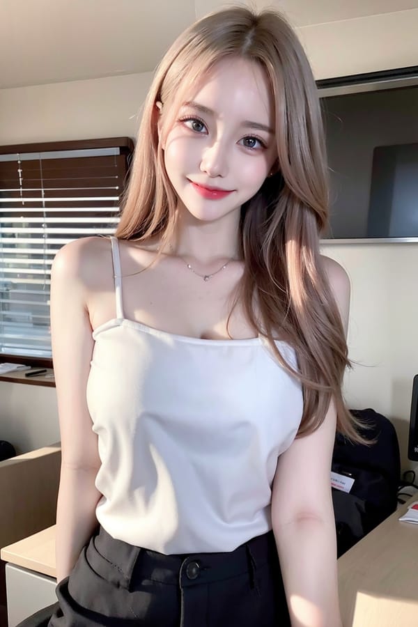 Tags: 21872187
<lora:mix4:0.65>, <lora:YaeMiko_Test:0.33>, (office wear:1.18), office, <lora:skirtlift-v4:0.95 <lora:Addams:0.32>, extremely detailed eyes, cute, (photorealistic:1.17), seductive smile, double eyelids, eyelashes, pale skin, perky breasts, (long slim legs:0.96), (thigh gap:0.91), blush, 1girl, solo, (stunningly attractive:0.91)
Negative prompt: drawings, paintings, fat, (worst quality:2.18)
Steps: 32, Sampler: DPM++ 2M Karras, CFG scale: 5.67, Seed: 2912457761, Size: 512x768, Model hash: fc2511737a, Model: chilloutmix_NiPrunedFp32Fix, Seed resize from: -1x-1, Denoising strength: 0.4, Version: v1.2.1, Hires upscale: 2.5, Hires steps: 16, Hires upscaler: ESRGAN_4x