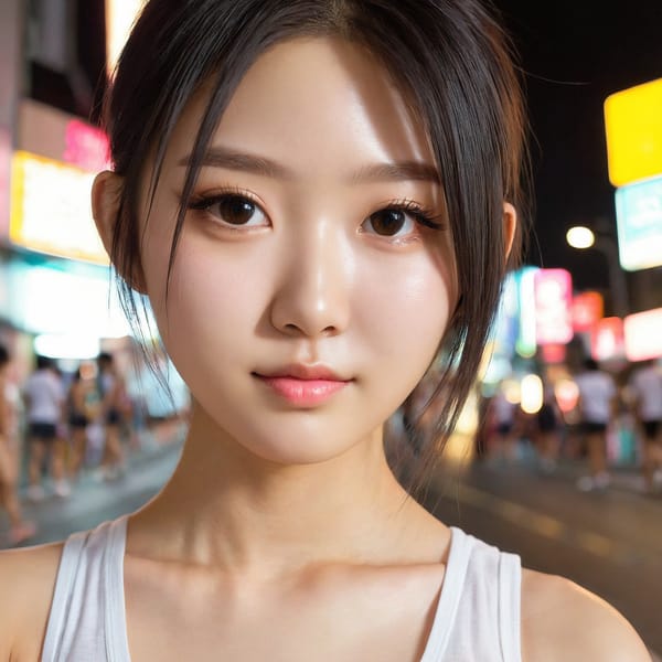 Tags: 21872187, SDXL
{"3": {"inputs": {"seed": 615973694241628, "steps": 64, "cfg": 6.86, "sampler_name": "dpmpp_2m", "scheduler": "karras", "denoise": 1.0, "model": ["27", 0], "positive": ["6", 0], "negative": ["7", 0], "latent_image": ["5", 0]}, "class_type": "KSampler"}, "4": {"inputs": {"ckpt_name": "juggernautxl.safetensors"}, "class_type": "CheckpointLoaderSimple"}, "5": {"inputs": {"width": 1024, "height": 1024, "batch_size": 1}, "class_type": "EmptyLatentImage"}, "6": {"inputs": {"text": "19 year old girl, (taiwanese:1.05), (cute:1.11), (eyelashes:1.00), (detailed face:0.95), (double eyelids:1.14), (idol:0.96), (seductive facial expression:1.09), (temptress:0.95), (blush:1.10), (slim:1.10), (pale skin:0.96), (seductive pose:1.09), (sexy lips:0.97), (perky ass:1.06), (exposed ass:1.04), (looking back:1.02), (sexy ass:1.08), (thigh gap:0.99), (white tanktop:1.06), busy street, (RAW:1.09), (soft lighting:1.03), (candid cinema:1.05), (detailed skin:1.02), (natural looking skin:1.07), (skin fuzz:1.00), (portra:1.05), (textured skin:1.09), (film:1.09)", "clip": ["27", 1]}, "class_type": "CLIPTextEncode"}, "7": {"inputs": {"text": "(bad hands:1.07), (watermark:1.12), (twisted:1.07), (worst quality:1.14), (low resolution:1.12), (distorted:1.06), (open mouth:1.07)", "clip": ["27", 1]}, "class_type": "CLIPTextEncode"}, "8": {"inputs": {"samples": ["3", 0], "vae": ["4", 2]}, "class_type": "VAEDecode"}, "25": {"inputs": {"lora_name": "nudify_xl.safetensors", "strength_model": 0.11, "strength_clip": 0.03, "model": ["4", 0], "clip": ["4", 1]}, "class_type": "LoraLoader"}, "26": {"inputs": {"lora_name": "shirtlift_SDXL_v2.safetensors", "strength_model": 0.08, "strength_clip": 0.08, "model": ["25", 0], "clip": ["25", 1]}, "class_type": "LoraLoader"}, "27": {"inputs": {"lora_name": "PerfectEyesXL.safetensors", "strength_model": 0.03, "strength_clip": 0.05, "model": ["26", 0], "clip": ["26", 1]}, "class_type": "LoraLoader"}, "30": {"inputs": {"model_name": "4x_NMKD-Superscale-SP_178000_G.pth"}, "class_type": "UpscaleModelLoader"}, "31": {"inputs": {"upscale_model": ["30", 0], "image": ["8", 0]}, "class_type": "ImageUpscaleWithModel"}, "32": {"inputs": {"upscale_method": "lanczos", "scale_by": 0.5, "image": ["31", 0]}, "class_type": "ImageScaleBy"}, "33": {"inputs": {"pixels": ["32", 0], "vae": ["4", 2]}, "class_type": "VAEEncode"}, "34": {"inputs": {"seed": 615973694241628, "steps": 64, "cfg": 6.86, "sampler_name": "dpmpp_2m", "scheduler": "karras", "denoise": 0.3, "model": ["27", 0], "positive": ["6", 0], "negative": ["7", 0], "latent_image": ["33", 0]}, "class_type": "KSampler"}, "36": {"inputs": {"samples": ["34", 0], "vae": ["4", 2]}, "class_type": "VAEDecode"}, "39": {"inputs": {"filename_prefix": "comfyapi-1716372292528", "images": ["36", 0]}, "class_type": "SaveImage"}}