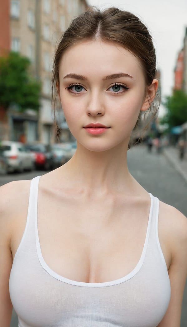 Tags: 21872187, SDXL
{"3": {"inputs": {"seed": 531737082651825, "steps": 64, "cfg": 5.46, "sampler_name": "dpmpp_2m", "scheduler": "karras", "denoise": 1.0, "model": ["27", 0], "positive": ["6", 0], "negative": ["7", 0], "latent_image": ["5", 0]}, "class_type": "KSampler"}, "4": {"inputs": {"ckpt_name": "juggernautXL_v8Rundiffusion.safetensors"}, "class_type": "CheckpointLoaderSimple"}, "5": {"inputs": {"width": 768, "height": 1344, "batch_size": 1}, "class_type": "EmptyLatentImage"}, "6": {"inputs": {"text": "20 year old girl, (irish:1.12), (russian:0.98), (seductive facial expression:0.98), (slim:1.01), (pale skin:1.00), (idol:1.05), (temptress:1.12), (double eyelids:1.07), (seductive pose:0.97), (detailed face:1.07), (beautiful eyes:1.04), (sexy lips:1.06), (eyelashes:1.05), (in a seductive pose:1.06), (large perky breasts:1.02), (cleavage:1.03), (thigh gap:1.00), (white tanktop:0.96), busy street, (skin fuzz:1.02), (RAW:1.05), (candid cinema:1.01), (textured skin:1.00), (natural looking skin:1.09), (detailed skin:1.09), (portra:1.07), (soft lighting:1.08), (film:1.06)", "clip": ["27", 1]}, "class_type": "CLIPTextEncode"}, "7": {"inputs": {"text": "(distorted:1.12), (worst quality:1.06), (low resolution:1.11), (watermark:1.12), (twisted:1.14), (open mouth:1.10), (bad hands:1.06)", "clip": ["27", 1]}, "class_type": "CLIPTextEncode"}, "8": {"inputs": {"samples": ["3", 0], "vae": ["4", 2]}, "class_type": "VAEDecode"}, "25": {"inputs": {"lora_name": "nudify_xl.safetensors", "strength_model": 0.03, "strength_clip": 0.08, "model": ["4", 0], "clip": ["4", 1]}, "class_type": "LoraLoader"}, "26": {"inputs": {"lora_name": "shirtlift_SDXL_v2.safetensors", "strength_model": 0.04, "strength_clip": 0.07, "model": ["25", 0], "clip": ["25", 1]}, "class_type": "LoraLoader"}, "27": {"inputs": {"lora_name": "PerfectEyesXL.safetensors", "strength_model": 0.09, "strength_clip": 0.09, "model": ["26", 0], "clip": ["26", 1]}, "class_type": "LoraLoader"}, "30": {"inputs": {"model_name": "4x_NMKD-Superscale-SP_178000_G.pth"}, "class_type": "UpscaleModelLoader"}, "31": {"inputs": {"upscale_model": ["30", 0], "image": ["8", 0]}, "class_type": "ImageUpscaleWithModel"}, "32": {"inputs": {"upscale_method": "lanczos", "scale_by": 0.5, "image": ["31", 0]}, "class_type": "ImageScaleBy"}, "33": {"inputs": {"pixels": ["32", 0], "vae": ["4", 2]}, "class_type": "VAEEncode"}, "34": {"inputs": {"seed": 531737082651825, "steps": 64, "cfg": 5.46, "sampler_name": "dpmpp_2m", "scheduler": "karras", "denoise": 0.3, "model": ["27", 0], "positive": ["6", 0], "negative": ["7", 0], "latent_image": ["33", 0]}, "class_type": "KSampler"}, "36": {"inputs": {"samples": ["34", 0], "vae": ["4", 2]}, "class_type": "VAEDecode"}, "39": {"inputs": {"filename_prefix": "comfyapi-1707652800815", "images": ["36", 0]}, "class_type": "SaveImage"}}