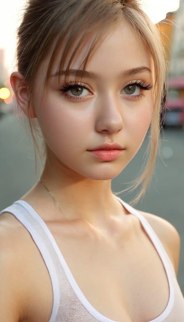 Tags: 21872187, SDXL
{"3": {"inputs": {"seed": 388923305669324, "steps": 32, "cfg": 7.26, "sampler_name": "dpmpp_2m", "scheduler": "karras", "denoise": 1.0, "model": ["27", 0], "positive": ["6", 0], "negative": ["7", 0], "latent_image": ["5", 0]}, "class_type": "KSampler"}, "4": {"inputs": {"ckpt_name": "juggernautxl.safetensors"}, "class_type": "CheckpointLoaderSimple"}, "5": {"inputs": {"width": 768, "height": 1344, "batch_size": 1}, "class_type": "EmptyLatentImage"}, "6": {"inputs": {"text": "18 year old girl, (russian:1.09), (eyelashes:1.14), (blush:1.08), (idol:1.13), (slim:1.06), (beautiful eyes:1.10), (seductive facial expression:1.10), (detailed face:1.09), (double eyelids:1.10), (sexy lips:1.01), (cute:1.05), (seductive pose:1.01), (perky ass:1.05), (exposed ass:1.10), (looking back:1.07), (sexy ass:1.05), (thigh gap:0.98), (white tanktop:1.06), busy street, (detailed skin:1.08), (film:1.09), (skin fuzz:1.02), (soft lighting:1.02), (candid cinema:1.05), (natural looking skin:1.09), (portra:1.05), (RAW:1.00), (textured skin:1.05)", "clip": ["27", 1]}, "class_type": "CLIPTextEncode"}, "7": {"inputs": {"text": "(bad hands:1.08), (low resolution:1.07), (twisted:1.10), (open mouth:1.10), (worst quality:1.06), (distorted:1.12), (watermark:1.10)", "clip": ["27", 1]}, "class_type": "CLIPTextEncode"}, "8": {"inputs": {"samples": ["3", 0], "vae": ["4", 2]}, "class_type": "VAEDecode"}, "25": {"inputs": {"lora_name": "nudify_xl.safetensors", "strength_model": 0.15, "strength_clip": 0.02, "model": ["4", 0], "clip": ["4", 1]}, "class_type": "LoraLoader"}, "26": {"inputs": {"lora_name": "shirtlift_SDXL_v2.safetensors", "strength_model": 0.01, "strength_clip": 0.02, "model": ["25", 0], "clip": ["25", 1]}, "class_type": "LoraLoader"}, "27": {"inputs": {"lora_name": "PerfectEyesXL.safetensors", "strength_model": 0.15, "strength_clip": 0.09, "model": ["26", 0], "clip": ["26", 1]}, "class_type": "LoraLoader"}, "30": {"inputs": {"model_name": "4x_NMKD-Superscale-SP_178000_G.pth"}, "class_type": "UpscaleModelLoader"}, "31": {"inputs": {"upscale_model": ["30", 0], "image": ["8", 0]}, "class_type": "ImageUpscaleWithModel"}, "32": {"inputs": {"upscale_method": "lanczos", "scale_by": 0.5, "image": ["31", 0]}, "class_type": "ImageScaleBy"}, "33": {"inputs": {"pixels": ["32", 0], "vae": ["4", 2]}, "class_type": "VAEEncode"}, "34": {"inputs": {"seed": 388923305669324, "steps": 32, "cfg": 7.26, "sampler_name": "dpmpp_2m", "scheduler": "karras", "denoise": 0.3, "model": ["27", 0], "positive": ["6", 0], "negative": ["7", 0], "latent_image": ["33", 0]}, "class_type": "KSampler"}, "36": {"inputs": {"samples": ["34", 0], "vae": ["4", 2]}, "class_type": "VAEDecode"}, "39": {"inputs": {"filename_prefix": "comfyapi-1730502664576", "images": ["36", 0]}, "class_type": "SaveImage"}}